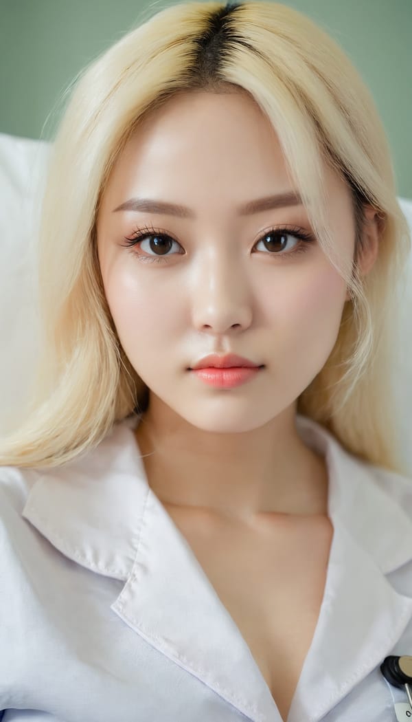 Tags: 21872187, SDXL
{"3": {"inputs": {"seed": 692577542733358, "steps": 64, "cfg": 5.94, "sampler_name": "dpmpp_2m", "scheduler": "karras", "denoise": 1.0, "model": ["27", 0], "positive": ["6", 0], "negative": ["7", 0], "latent_image": ["5", 0]}, "class_type": "KSampler"}, "4": {"inputs": {"ckpt_name": "juggernautxl.safetensors"}, "class_type": "CheckpointLoaderSimple"}, "5": {"inputs": {"width": 768, "height": 1344, "batch_size": 1}, "class_type": "EmptyLatentImage"}, "6": {"inputs": {"text": "26 year old girl, (double eyelids:1.14), (detailed face:1.01), (slim:0.97), (temptress:1.11), (seductive facial expression:1.03), (pale skin:1.00), (cute:0.97), (eyelashes:0.95), (idol:1.13), (blush:0.97), (beautiful eyes:0.97), (sexy lips:1.08), (in a seductive pose:1.07), (large perky breasts:1.02), (cleavage:1.07), (thigh gap:0.97), (nurse in uniform:1.01) working in a hospital ward, (natural looking skin:1.06), (soft lighting:1.01), (textured skin:1.04), (portra:1.00), (detailed skin:1.04), (candid cinema:1.04), (RAW:1.04), (film:1.02), (skin fuzz:1.06)", "clip": ["27", 1]}, "class_type": "CLIPTextEncode"}, "7": {"inputs": {"text": "(low resolution:1.09), (open mouth:1.12), (bad hands:1.14), (distorted:1.08), (watermark:1.09), (twisted:1.06), (worst quality:1.13)", "clip": ["27", 1]}, "class_type": "CLIPTextEncode"}, "8": {"inputs": {"samples": ["3", 0], "vae": ["4", 2]}, "class_type": "VAEDecode"}, "25": {"inputs": {"lora_name": "nudify_xl.safetensors", "strength_model": 0.11, "strength_clip": 0.39, "model": ["4", 0], "clip": ["4", 1]}, "class_type": "LoraLoader"}, "26": {"inputs": {"lora_name": "shirtlift_SDXL_v2.safetensors", "strength_model": 0.0, "strength_clip": 0.09, "model": ["25", 0], "clip": ["25", 1]}, "class_type": "LoraLoader"}, "27": {"inputs": {"lora_name": "PerfectEyesXL.safetensors", "strength_model": 0.13, "strength_clip": 0.14, "model": ["26", 0], "clip": ["26", 1]}, "class_type": "LoraLoader"}, "30": {"inputs": {"model_name": "4x_NMKD-Superscale-SP_178000_G.pth"}, "class_type": "UpscaleModelLoader"}, "31": {"inputs": {"upscale_model": ["30", 0], "image": ["8", 0]}, "class_type": "ImageUpscaleWithModel"}, "32": {"inputs": {"upscale_method": "lanczos", "scale_by": 0.5, "image": ["31", 0]}, "class_type": "ImageScaleBy"}, "33": {"inputs": {"pixels": ["32", 0], "vae": ["4", 2]}, "class_type": "VAEEncode"}, "34": {"inputs": {"seed": 692577542733358, "steps": 64, "cfg": 5.94, "sampler_name": "dpmpp_2m", "scheduler": "karras", "denoise": 0.3, "model": ["27", 0], "positive": ["6", 0], "negative": ["7", 0], "latent_image": ["33", 0]}, "class_type": "KSampler"}, "36": {"inputs": {"samples": ["34", 0], "vae": ["4", 2]}, "class_type": "VAEDecode"}, "39": {"inputs": {"filename_prefix": "comfyapi-1714410838989", "images": ["36", 0]}, "class_type": "SaveImage"}}