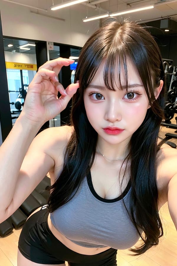 Tags: 21872187
<lora:JapaneseDollLikeness_v15:0.64>, <lora:koreanDollLikeness:0.69>, (russian:0.95), (gym outfit:1.19), gym, (seductive pose:1.15), extremely detailed face, cute, (photorealistic:1.14), sexy lips, double eyelids, eyelashes, pale skin, full body portrait, 4K, RAW, best quality, hyper realistic, tall, 1girl, (stunningly attractive:1.08)
Negative prompt: sketches, paintings, disfigured, (worst quality:2.09)
Steps: 64, Sampler: DPM++ 2M Karras, CFG scale: 6.84, Seed: 2179216005, Size: 512x768, Model hash: fc2511737a, Model: chilloutmix_NiPrunedFp32Fix, Seed resize from: -1x-1, Denoising strength: 0.45, Version: v1.2.1, Hires upscale: 2.0, Hires steps: 32, Hires upscaler: ESRGAN_4x