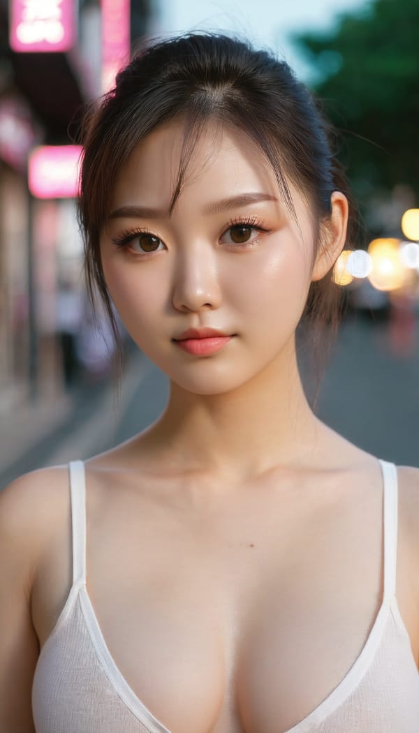 Tags: 21872187, SDXL
{"3": {"inputs": {"seed": 261550427906274, "steps": 64, "cfg": 6.76, "sampler_name": "dpmpp_2m", "scheduler": "karras", "denoise": 1.0, "model": ["27", 0], "positive": ["6", 0], "negative": ["7", 0], "latent_image": ["5", 0]}, "class_type": "KSampler"}, "4": {"inputs": {"ckpt_name": "juggernautxl.safetensors"}, "class_type": "CheckpointLoaderSimple"}, "5": {"inputs": {"width": 768, "height": 1344, "batch_size": 1}, "class_type": "EmptyLatentImage"}, "6": {"inputs": {"text": "25 year old girl, (korean:0.97), (ukrainian:0.99), (blush:1.07), (eyelashes:1.14), (detailed face:1.04), (idol:1.09), (double eyelids:0.96), (cute:1.13), (seductive facial expression:0.98), (seductive pose:1.11), (slim:1.00), (pale skin:1.10), (temptress:1.08), (beautiful eyes:1.08), (sexy lips:1.13), (perky ass:1.09), (exposed ass:1.00), (looking back:1.01), (sexy ass:1.04), (thigh gap:1.03), (white tanktop:1.06), busy street, (soft lighting:1.09), (candid cinema:1.08), (natural looking skin:1.04), (film:1.02), (skin fuzz:1.08), (portra:1.09), (RAW:1.00), (detailed skin:1.07), (textured skin:1.02)", "clip": ["27", 1]}, "class_type": "CLIPTextEncode"}, "7": {"inputs": {"text": "(bad hands:1.07), (watermark:1.08), (twisted:1.08), (open mouth:1.08), (distorted:1.12), (worst quality:1.14), (low resolution:1.08)", "clip": ["27", 1]}, "class_type": "CLIPTextEncode"}, "8": {"inputs": {"samples": ["3", 0], "vae": ["4", 2]}, "class_type": "VAEDecode"}, "25": {"inputs": {"lora_name": "nudify_xl.safetensors", "strength_model": 0.39, "strength_clip": 0.11, "model": ["4", 0], "clip": ["4", 1]}, "class_type": "LoraLoader"}, "26": {"inputs": {"lora_name": "shirtlift_SDXL_v2.safetensors", "strength_model": 0.05, "strength_clip": 0.05, "model": ["25", 0], "clip": ["25", 1]}, "class_type": "LoraLoader"}, "27": {"inputs": {"lora_name": "PerfectEyesXL.safetensors", "strength_model": 0.05, "strength_clip": 0.09, "model": ["26", 0], "clip": ["26", 1]}, "class_type": "LoraLoader"}, "30": {"inputs": {"model_name": "4x_NMKD-Superscale-SP_178000_G.pth"}, "class_type": "UpscaleModelLoader"}, "31": {"inputs": {"upscale_model": ["30", 0], "image": ["8", 0]}, "class_type": "ImageUpscaleWithModel"}, "32": {"inputs": {"upscale_method": "lanczos", "scale_by": 0.5, "image": ["31", 0]}, "class_type": "ImageScaleBy"}, "33": {"inputs": {"pixels": ["32", 0], "vae": ["4", 2]}, "class_type": "VAEEncode"}, "34": {"inputs": {"seed": 261550427906274, "steps": 64, "cfg": 6.76, "sampler_name": "dpmpp_2m", "scheduler": "karras", "denoise": 0.3, "model": ["27", 0], "positive": ["6", 0], "negative": ["7", 0], "latent_image": ["33", 0]}, "class_type": "KSampler"}, "36": {"inputs": {"samples": ["34", 0], "vae": ["4", 2]}, "class_type": "VAEDecode"}, "39": {"inputs": {"filename_prefix": "comfyapi-1716454906381", "images": ["36", 0]}, "class_type": "SaveImage"}}