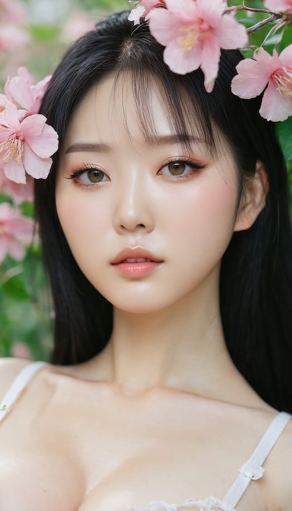 Tags: 21872187, SDXL
{"3": {"inputs": {"seed": 268281598771601, "steps": 32, "cfg": 7.55, "sampler_name": "dpmpp_2m", "scheduler": "karras", "denoise": 1.0, "model": ["27", 0], "positive": ["6", 0], "negative": ["7", 0], "latent_image": ["5", 0]}, "class_type": "KSampler"}, "4": {"inputs": {"ckpt_name": "juggernautxl.safetensors"}, "class_type": "CheckpointLoaderSimple"}, "5": {"inputs": {"width": 768, "height": 1344, "batch_size": 1}, "class_type": "EmptyLatentImage"}, "6": {"inputs": {"text": "25 year old girl, (russian:0.96), (chinese:1.00), (japanese:1.08), (ukrainian:1.05), (korean:0.99), (temptress:1.11), (seductive pose:1.07), (pale skin:1.13), (cute:0.96), (idol:1.02), (sexy lips:0.97), (blush:1.07), (beautiful eyes:1.07), (slim:1.09), (double eyelids:1.03), (detailed face:1.07), (seductive facial expression:0.98), (eyelashes:1.00), (in a seductive pose:1.08), (large perky breasts:1.10), (cleavage:1.09), (thigh gap:1.06), wearing (translucent clothes:1.03) on a flower field, (candid cinema:1.05), (portra:1.08), (skin fuzz:1.04), (natural looking skin:1.00), (detailed skin:1.08), (RAW:1.03), (soft lighting:1.01), (textured skin:1.06), (film:1.07)", "clip": ["27", 1]}, "class_type": "CLIPTextEncode"}, "7": {"inputs": {"text": "(bad hands:1.14), (twisted:1.11), (low resolution:1.13), (open mouth:1.09), (watermark:1.08), (distorted:1.08), (worst quality:1.06)", "clip": ["27", 1]}, "class_type": "CLIPTextEncode"}, "8": {"inputs": {"samples": ["3", 0], "vae": ["4", 2]}, "class_type": "VAEDecode"}, "25": {"inputs": {"lora_name": "nudify_xl.safetensors", "strength_model": 0.14, "strength_clip": 0.21, "model": ["4", 0], "clip": ["4", 1]}, "class_type": "LoraLoader"}, "26": {"inputs": {"lora_name": "shirtlift_SDXL_v2.safetensors", "strength_model": 0.02, "strength_clip": 0.06, "model": ["25", 0], "clip": ["25", 1]}, "class_type": "LoraLoader"}, "27": {"inputs": {"lora_name": "PerfectEyesXL.safetensors", "strength_model": 0.01, "strength_clip": 0.1, "model": ["26", 0], "clip": ["26", 1]}, "class_type": "LoraLoader"}, "30": {"inputs": {"model_name": "4x_NMKD-Superscale-SP_178000_G.pth"}, "class_type": "UpscaleModelLoader"}, "31": {"inputs": {"upscale_model": ["30", 0], "image": ["8", 0]}, "class_type": "ImageUpscaleWithModel"}, "32": {"inputs": {"upscale_method": "lanczos", "scale_by": 0.5, "image": ["31", 0]}, "class_type": "ImageScaleBy"}, "33": {"inputs": {"pixels": ["32", 0], "vae": ["4", 2]}, "class_type": "VAEEncode"}, "34": {"inputs": {"seed": 268281598771601, "steps": 32, "cfg": 7.55, "sampler_name": "dpmpp_2m", "scheduler": "karras", "denoise": 0.3, "model": ["27", 0], "positive": ["6", 0], "negative": ["7", 0], "latent_image": ["33", 0]}, "class_type": "KSampler"}, "36": {"inputs": {"samples": ["34", 0], "vae": ["4", 2]}, "class_type": "VAEDecode"}, "39": {"inputs": {"filename_prefix": "comfyapi-1713585655757", "images": ["36", 0]}, "class_type": "SaveImage"}}