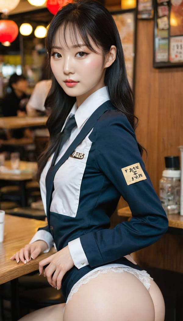 Tags: 21872187, SDXL
{"3": {"inputs": {"seed": 245994142444221, "steps": 32, "cfg": 6.34, "sampler_name": "dpmpp_2m", "scheduler": "karras", "denoise": 1.0, "model": ["27", 0], "positive": ["6", 0], "negative": ["7", 0], "latent_image": ["5", 0]}, "class_type": "KSampler"}, "4": {"inputs": {"ckpt_name": "juggernautxl.safetensors"}, "class_type": "CheckpointLoaderSimple"}, "5": {"inputs": {"width": 768, "height": 1344, "batch_size": 1}, "class_type": "EmptyLatentImage"}, "6": {"inputs": {"text": "26 year old girl, (korean:1.03), (cute:0.95), (pale skin:0.97), (seductive pose:1.03), (slim:1.09), (blush:1.04), (beautiful eyes:0.99), (double eyelids:0.98), (eyelashes:1.02), (detailed face:1.10), (seductive facial expression:1.14), (sexy lips:0.95), (idol:1.01), (temptress:0.98), (perky ass:1.09), (exposed ass:1.03), (looking back:1.13), (sexy ass:1.08), (thigh gap:0.97), (a waitress in uniform:1.08) working at a restaurant, (detailed skin:1.09), (natural looking skin:1.09), (candid cinema:1.07), (skin fuzz:1.00), (textured skin:1.06), (portra:1.01), (RAW:1.05), (soft lighting:1.09), (film:1.03)", "clip": ["27", 1]}, "class_type": "CLIPTextEncode"}, "7": {"inputs": {"text": "(watermark:1.12), (twisted:1.05), (distorted:1.08), (worst quality:1.12), (open mouth:1.07), (bad hands:1.05), (low resolution:1.05)", "clip": ["27", 1]}, "class_type": "CLIPTextEncode"}, "8": {"inputs": {"samples": ["3", 0], "vae": ["4", 2]}, "class_type": "VAEDecode"}, "25": {"inputs": {"lora_name": "nudify_xl.safetensors", "strength_model": 0.02, "strength_clip": 0.12, "model": ["4", 0], "clip": ["4", 1]}, "class_type": "LoraLoader"}, "26": {"inputs": {"lora_name": "shirtlift_SDXL_v2.safetensors", "strength_model": 0.11, "strength_clip": 0.04, "model": ["25", 0], "clip": ["25", 1]}, "class_type": "LoraLoader"}, "27": {"inputs": {"lora_name": "PerfectEyesXL.safetensors", "strength_model": 0.19, "strength_clip": 0.14, "model": ["26", 0], "clip": ["26", 1]}, "class_type": "LoraLoader"}, "30": {"inputs": {"model_name": "4x_NMKD-Superscale-SP_178000_G.pth"}, "class_type": "UpscaleModelLoader"}, "31": {"inputs": {"upscale_model": ["30", 0], "image": ["8", 0]}, "class_type": "ImageUpscaleWithModel"}, "32": {"inputs": {"upscale_method": "lanczos", "scale_by": 0.5, "image": ["31", 0]}, "class_type": "ImageScaleBy"}, "33": {"inputs": {"pixels": ["32", 0], "vae": ["4", 2]}, "class_type": "VAEEncode"}, "34": {"inputs": {"seed": 245994142444221, "steps": 32, "cfg": 6.34, "sampler_name": "dpmpp_2m", "scheduler": "karras", "denoise": 0.3, "model": ["27", 0], "positive": ["6", 0], "negative": ["7", 0], "latent_image": ["33", 0]}, "class_type": "KSampler"}, "36": {"inputs": {"samples": ["34", 0], "vae": ["4", 2]}, "class_type": "VAEDecode"}, "39": {"inputs": {"filename_prefix": "comfyapi-1731604427785", "images": ["36", 0]}, "class_type": "SaveImage"}}