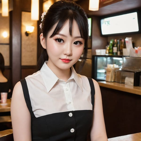 Tags: 21872187, SDXL
{"3": {"inputs": {"seed": 583725801988176, "steps": 64, "cfg": 5.38, "sampler_name": "dpmpp_2m", "scheduler": "karras", "denoise": 1.0, "model": ["27", 0], "positive": ["6", 0], "negative": ["7", 0], "latent_image": ["5", 0]}, "class_type": "KSampler"}, "4": {"inputs": {"ckpt_name": "juggernautXL_v8Rundiffusion.safetensors"}, "class_type": "CheckpointLoaderSimple"}, "5": {"inputs": {"width": 1024, "height": 1024, "batch_size": 1}, "class_type": "EmptyLatentImage"}, "6": {"inputs": {"text": "22 year old girl, (japanese:0.99), (pale skin:1.09), (temptress:1.00), (eyelashes:1.12), (seductive facial expression:1.05), (detailed face:0.95), (double eyelids:1.08), (cute:0.98), (slim:1.14), (beautiful eyes:1.06), (idol:0.99), (seductive pose:1.13), (sexy lips:1.07), (blush:0.98), (perky ass:1.09), (exposed ass:1.08), (looking back:0.99), (sexy ass:0.99), (thigh gap:1.05), (a waitress in uniform:0.97) working at a restaurant, (RAW:1.04), (soft lighting:1.06), (detailed skin:1.04), (candid cinema:1.09), (film:1.07), (skin fuzz:1.06), (textured skin:1.02), (portra:1.09)", "clip": ["27", 1]}, "class_type": "CLIPTextEncode"}, "7": {"inputs": {"text": "(watermark:1.13), (open mouth:1.12), (low resolution:1.10), (distorted:1.09), (worst quality:1.12), (twisted:1.13), (bad hands:1.14)", "clip": ["27", 1]}, "class_type": "CLIPTextEncode"}, "8": {"inputs": {"samples": ["3", 0], "vae": ["4", 2]}, "class_type": "VAEDecode"}, "25": {"inputs": {"lora_name": "nudify_xl.safetensors", "strength_model": 0.39, "strength_clip": 0.15, "model": ["4", 0], "clip": ["4", 1]}, "class_type": "LoraLoader"}, "26": {"inputs": {"lora_name": "shirtlift_SDXL_v2.safetensors", "strength_model": 0.02, "strength_clip": 0.11, "model": ["25", 0], "clip": ["25", 1]}, "class_type": "LoraLoader"}, "27": {"inputs": {"lora_name": "PerfectEyesXL.safetensors", "strength_model": 0.0, "strength_clip": 0.15, "model": ["26", 0], "clip": ["26", 1]}, "class_type": "LoraLoader"}, "30": {"inputs": {"model_name": "4x_NMKD-Superscale-SP_178000_G.pth"}, "class_type": "UpscaleModelLoader"}, "31": {"inputs": {"upscale_model": ["30", 0], "image": ["8", 0]}, "class_type": "ImageUpscaleWithModel"}, "32": {"inputs": {"upscale_method": "lanczos", "scale_by": 0.5, "image": ["31", 0]}, "class_type": "ImageScaleBy"}, "33": {"inputs": {"pixels": ["32", 0], "vae": ["4", 2]}, "class_type": "VAEEncode"}, "34": {"inputs": {"seed": 583725801988176, "steps": 64, "cfg": 5.38, "sampler_name": "dpmpp_2m", "scheduler": "karras", "denoise": 0.3, "model": ["27", 0], "positive": ["6", 0], "negative": ["7", 0], "latent_image": ["33", 0]}, "class_type": "KSampler"}, "36": {"inputs": {"samples": ["34", 0], "vae": ["4", 2]}, "class_type": "VAEDecode"}, "39": {"inputs": {"filename_prefix": "comfyapi-1707376092241", "images": ["36", 0]}, "class_type": "SaveImage"}}