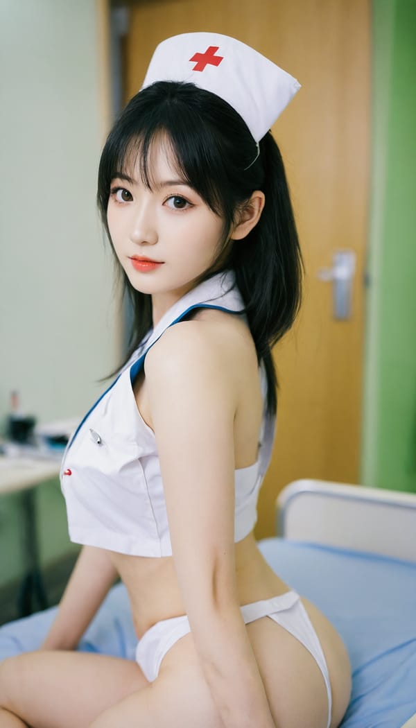 Tags: 21872187, SDXL
{"3": {"inputs": {"seed": 198695272322728, "steps": 64, "cfg": 5.35, "sampler_name": "dpmpp_2m", "scheduler": "karras", "denoise": 1.0, "model": ["27", 0], "positive": ["6", 0], "negative": ["7", 0], "latent_image": ["5", 0]}, "class_type": "KSampler"}, "4": {"inputs": {"ckpt_name": "helloworldxl.safetensors"}, "class_type": "CheckpointLoaderSimple"}, "5": {"inputs": {"width": 768, "height": 1344, "batch_size": 1}, "class_type": "EmptyLatentImage"}, "6": {"inputs": {"text": "26 year old girl, (ukrainian:0.98), (japanese:0.95), (detailed face:1.03), (eyelashes:1.08), (beautiful eyes:1.14), (slim:1.13), (pale skin:1.01), (blush:1.05), (cute:1.04), (sexy lips:1.05), (seductive pose:1.00), (idol:0.96), (double eyelids:1.07), (temptress:1.05), (perky ass:1.04), (exposed ass:0.97), (looking back:0.98), (sexy ass:0.96), (thigh gap:0.97), (nurse in uniform:1.14) working in a hospital ward, (detailed skin:1.06), (candid cinema:1.04), (soft lighting:1.07), (RAW:1.09), (textured skin:1.03), (skin fuzz:1.07), (film:1.00), (portra:1.07), (natural looking skin:1.05)", "clip": ["27", 1]}, "class_type": "CLIPTextEncode"}, "7": {"inputs": {"text": "(worst quality:1.09), (low resolution:1.07), (bad hands:1.11), (twisted:1.06), (distorted:1.10), (watermark:1.06), (open mouth:1.09)", "clip": ["27", 1]}, "class_type": "CLIPTextEncode"}, "8": {"inputs": {"samples": ["3", 0], "vae": ["4", 2]}, "class_type": "VAEDecode"}, "25": {"inputs": {"lora_name": "nudify_xl.safetensors", "strength_model": 0.19, "strength_clip": 0.08, "model": ["4", 0], "clip": ["4", 1]}, "class_type": "LoraLoader"}, "26": {"inputs": {"lora_name": "shirtlift_SDXL_v2.safetensors", "strength_model": 0.06, "strength_clip": 0.02, "model": ["25", 0], "clip": ["25", 1]}, "class_type": "LoraLoader"}, "27": {"inputs": {"lora_name": "PerfectEyesXL.safetensors", "strength_model": 0.09, "strength_clip": 0.16, "model": ["26", 0], "clip": ["26", 1]}, "class_type": "LoraLoader"}, "30": {"inputs": {"model_name": "4x_NMKD-Superscale-SP_178000_G.pth"}, "class_type": "UpscaleModelLoader"}, "31": {"inputs": {"upscale_model": ["30", 0], "image": ["8", 0]}, "class_type": "ImageUpscaleWithModel"}, "32": {"inputs": {"upscale_method": "lanczos", "scale_by": 0.5, "image": ["31", 0]}, "class_type": "ImageScaleBy"}, "33": {"inputs": {"pixels": ["32", 0], "vae": ["4", 2]}, "class_type": "VAEEncode"}, "34": {"inputs": {"seed": 198695272322728, "steps": 64, "cfg": 5.35, "sampler_name": "dpmpp_2m", "scheduler": "karras", "denoise": 0.3, "model": ["27", 0], "positive": ["6", 0], "negative": ["7", 0], "latent_image": ["33", 0]}, "class_type": "KSampler"}, "36": {"inputs": {"samples": ["34", 0], "vae": ["4", 2]}, "class_type": "VAEDecode"}, "39": {"inputs": {"filename_prefix": "comfyapi-1727067466313", "images": ["36", 0]}, "class_type": "SaveImage"}}