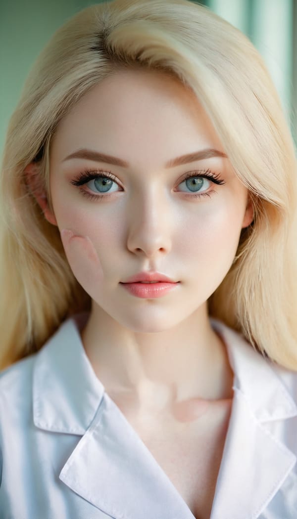 Tags: 21872187, SDXL
{"3": {"inputs": {"seed": 951779791594852, "steps": 64, "cfg": 7.54, "sampler_name": "dpmpp_2m", "scheduler": "karras", "denoise": 1.0, "model": ["27", 0], "positive": ["6", 0], "negative": ["7", 0], "latent_image": ["5", 0]}, "class_type": "KSampler"}, "4": {"inputs": {"ckpt_name": "juggernautxl.safetensors"}, "class_type": "CheckpointLoaderSimple"}, "5": {"inputs": {"width": 768, "height": 1344, "batch_size": 1}, "class_type": "EmptyLatentImage"}, "6": {"inputs": {"text": "26 year old girl, (cute:0.96), (blush:0.98), (seductive facial expression:1.00), (pale skin:1.14), (beautiful eyes:1.08), (sexy lips:0.99), (detailed face:1.10), (slim:1.13), (seductive pose:0.99), (idol:1.02), (temptress:1.12), (eyelashes:0.97), (double eyelids:1.09), (in a seductive pose:0.98), (large perky breasts:1.10), (cleavage:1.11), (thigh gap:1.02), (nurse in uniform:1.00) working in a hospital ward, (candid cinema:1.06), (skin fuzz:1.03), (textured skin:1.09), (natural looking skin:1.06), (soft lighting:1.03), (portra:1.01), (film:1.06), (RAW:1.01)", "clip": ["27", 1]}, "class_type": "CLIPTextEncode"}, "7": {"inputs": {"text": "(distorted:1.05), (bad hands:1.14), (worst quality:1.09), (low resolution:1.09), (open mouth:1.09), (watermark:1.06), (twisted:1.13)", "clip": ["27", 1]}, "class_type": "CLIPTextEncode"}, "8": {"inputs": {"samples": ["3", 0], "vae": ["4", 2]}, "class_type": "VAEDecode"}, "25": {"inputs": {"lora_name": "nudify_xl.safetensors", "strength_model": 0.18, "strength_clip": 0.19, "model": ["4", 0], "clip": ["4", 1]}, "class_type": "LoraLoader"}, "26": {"inputs": {"lora_name": "shirtlift_SDXL_v2.safetensors", "strength_model": 0.1, "strength_clip": 0.06, "model": ["25", 0], "clip": ["25", 1]}, "class_type": "LoraLoader"}, "27": {"inputs": {"lora_name": "PerfectEyesXL.safetensors", "strength_model": 0.13, "strength_clip": 0.17, "model": ["26", 0], "clip": ["26", 1]}, "class_type": "LoraLoader"}, "30": {"inputs": {"model_name": "4x_NMKD-Superscale-SP_178000_G.pth"}, "class_type": "UpscaleModelLoader"}, "31": {"inputs": {"upscale_model": ["30", 0], "image": ["8", 0]}, "class_type": "ImageUpscaleWithModel"}, "32": {"inputs": {"upscale_method": "lanczos", "scale_by": 0.5, "image": ["31", 0]}, "class_type": "ImageScaleBy"}, "33": {"inputs": {"pixels": ["32", 0], "vae": ["4", 2]}, "class_type": "VAEEncode"}, "34": {"inputs": {"seed": 951779791594852, "steps": 64, "cfg": 7.54, "sampler_name": "dpmpp_2m", "scheduler": "karras", "denoise": 0.3, "model": ["27", 0], "positive": ["6", 0], "negative": ["7", 0], "latent_image": ["33", 0]}, "class_type": "KSampler"}, "36": {"inputs": {"samples": ["34", 0], "vae": ["4", 2]}, "class_type": "VAEDecode"}, "39": {"inputs": {"filename_prefix": "comfyapi-1724602632315", "images": ["36", 0]}, "class_type": "SaveImage"}}