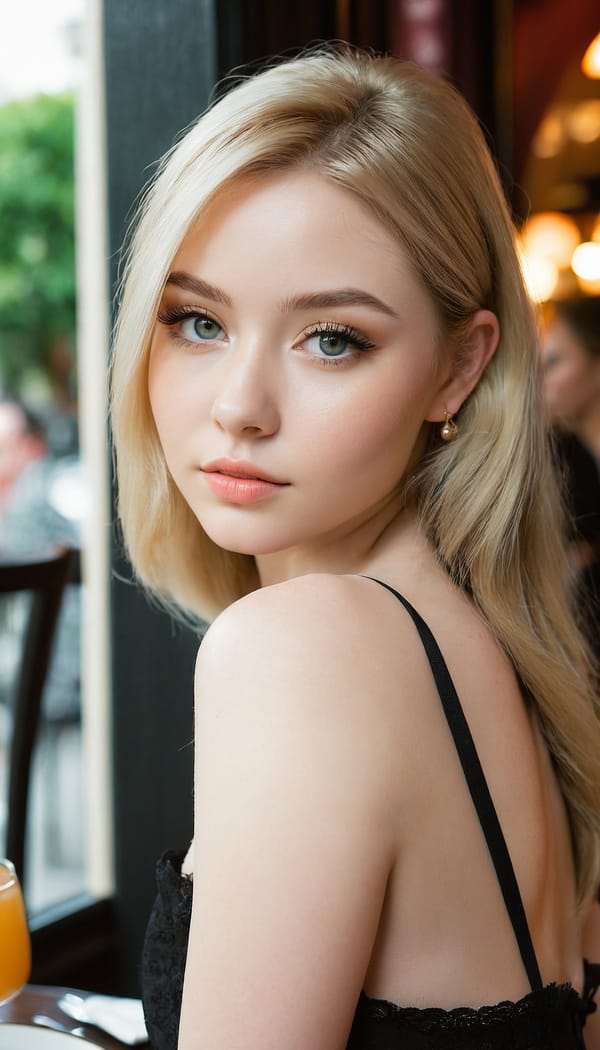 Tags: 21872187, SDXL
{"3": {"inputs": {"seed": 630245579516113, "steps": 32, "cfg": 6.73, "sampler_name": "dpmpp_2m", "scheduler": "karras", "denoise": 1.0, "model": ["27", 0], "positive": ["6", 0], "negative": ["7", 0], "latent_image": ["5", 0]}, "class_type": "KSampler"}, "4": {"inputs": {"ckpt_name": "juggernautxl.safetensors"}, "class_type": "CheckpointLoaderSimple"}, "5": {"inputs": {"width": 768, "height": 1344, "batch_size": 1}, "class_type": "EmptyLatentImage"}, "6": {"inputs": {"text": "22 year old girl, (irish:1.14), (eyelashes:1.04), (beautiful eyes:1.11), (sexy lips:1.09), (blush:0.97), (seductive pose:0.98), (cute:1.13), (temptress:1.05), (slim:0.99), (pale skin:0.97), (detailed face:1.02), (double eyelids:0.95), (seductive facial expression:1.03), (idol:0.95), (perky ass:1.04), (exposed ass:1.03), (looking back:0.99), (sexy ass:1.09), (thigh gap:0.98), (wearing a little black dress:0.96) at a fine dining restaurant, (RAW:1.08), (film:1.00), (portra:1.02), (candid cinema:1.03), (textured skin:1.08), (detailed skin:1.07), (skin fuzz:1.09), (soft lighting:1.03), (natural looking skin:1.03)", "clip": ["27", 1]}, "class_type": "CLIPTextEncode"}, "7": {"inputs": {"text": "(open mouth:1.10), (distorted:1.07), (bad hands:1.10), (low resolution:1.09), (twisted:1.10), (watermark:1.11), (worst quality:1.12)", "clip": ["27", 1]}, "class_type": "CLIPTextEncode"}, "8": {"inputs": {"samples": ["3", 0], "vae": ["4", 2]}, "class_type": "VAEDecode"}, "25": {"inputs": {"lora_name": "nudify_xl.safetensors", "strength_model": 0.09, "strength_clip": 0.04, "model": ["4", 0], "clip": ["4", 1]}, "class_type": "LoraLoader"}, "26": {"inputs": {"lora_name": "shirtlift_SDXL_v2.safetensors", "strength_model": 0.05, "strength_clip": 0.05, "model": ["25", 0], "clip": ["25", 1]}, "class_type": "LoraLoader"}, "27": {"inputs": {"lora_name": "PerfectEyesXL.safetensors", "strength_model": 0.19, "strength_clip": 0.17, "model": ["26", 0], "clip": ["26", 1]}, "class_type": "LoraLoader"}, "30": {"inputs": {"model_name": "4x_NMKD-Superscale-SP_178000_G.pth"}, "class_type": "UpscaleModelLoader"}, "31": {"inputs": {"upscale_model": ["30", 0], "image": ["8", 0]}, "class_type": "ImageUpscaleWithModel"}, "32": {"inputs": {"upscale_method": "lanczos", "scale_by": 0.5, "image": ["31", 0]}, "class_type": "ImageScaleBy"}, "33": {"inputs": {"pixels": ["32", 0], "vae": ["4", 2]}, "class_type": "VAEEncode"}, "34": {"inputs": {"seed": 630245579516113, "steps": 32, "cfg": 6.73, "sampler_name": "dpmpp_2m", "scheduler": "karras", "denoise": 0.3, "model": ["27", 0], "positive": ["6", 0], "negative": ["7", 0], "latent_image": ["33", 0]}, "class_type": "KSampler"}, "36": {"inputs": {"samples": ["34", 0], "vae": ["4", 2]}, "class_type": "VAEDecode"}, "39": {"inputs": {"filename_prefix": "comfyapi-1713377735759", "images": ["36", 0]}, "class_type": "SaveImage"}}