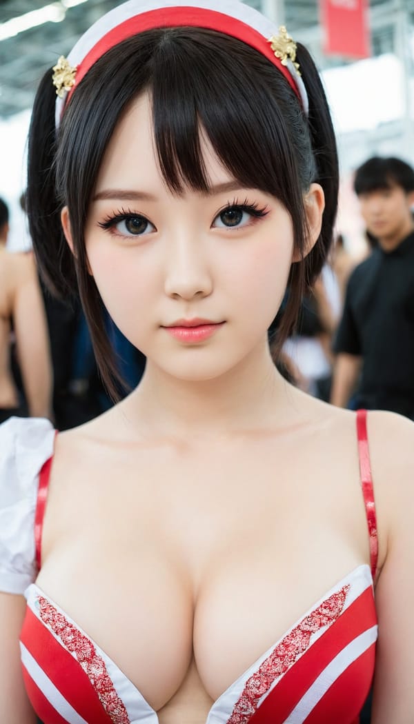 Tags: 21872187, SDXL
{"3": {"inputs": {"seed": 208451949723374, "steps": 32, "cfg": 6.13, "sampler_name": "dpmpp_2m", "scheduler": "karras", "denoise": 1.0, "model": ["27", 0], "positive": ["6", 0], "negative": ["7", 0], "latent_image": ["5", 0]}, "class_type": "KSampler"}, "4": {"inputs": {"ckpt_name": "juggernautXL_v8Rundiffusion.safetensors"}, "class_type": "CheckpointLoaderSimple"}, "5": {"inputs": {"width": 768, "height": 1344, "batch_size": 1}, "class_type": "EmptyLatentImage"}, "6": {"inputs": {"text": "18 year old girl, (russian:1.05), (japanese:1.01), (chinese:1.04), (idol:1.13), (slim:1.01), (eyelashes:1.05), (pale skin:1.09), (double eyelids:0.97), (beautiful eyes:1.08), (temptress:1.08), (blush:1.09), (seductive facial expression:0.96), (seductive pose:0.95), (detailed face:1.13), (cute:1.12), (sexy lips:0.98), (in a seductive pose:1.03), (large perky breasts:1.00), (cleavage:1.06), (thigh gap:1.10), (in a cosplay:1.10) at comiket posing for camera, (portra:1.00), (skin fuzz:1.04), (candid cinema:1.02), (RAW:1.09), (soft lighting:1.01), (natural looking skin:1.03), (film:1.09), (detailed skin:1.09), (textured skin:1.05)", "clip": ["27", 1]}, "class_type": "CLIPTextEncode"}, "7": {"inputs": {"text": "(watermark:1.09), (bad hands:1.08), (low resolution:1.13), (worst quality:1.14), (distorted:1.05), (twisted:1.08), (open mouth:1.13)", "clip": ["27", 1]}, "class_type": "CLIPTextEncode"}, "8": {"inputs": {"samples": ["3", 0], "vae": ["4", 2]}, "class_type": "VAEDecode"}, "25": {"inputs": {"lora_name": "nudify_xl.safetensors", "strength_model": 0.13, "strength_clip": 0.03, "model": ["4", 0], "clip": ["4", 1]}, "class_type": "LoraLoader"}, "26": {"inputs": {"lora_name": "shirtlift_SDXL_v2.safetensors", "strength_model": 0.12, "strength_clip": 0.02, "model": ["25", 0], "clip": ["25", 1]}, "class_type": "LoraLoader"}, "27": {"inputs": {"lora_name": "PerfectEyesXL.safetensors", "strength_model": 0.03, "strength_clip": 0.15, "model": ["26", 0], "clip": ["26", 1]}, "class_type": "LoraLoader"}, "30": {"inputs": {"model_name": "4x_NMKD-Superscale-SP_178000_G.pth"}, "class_type": "UpscaleModelLoader"}, "31": {"inputs": {"upscale_model": ["30", 0], "image": ["8", 0]}, "class_type": "ImageUpscaleWithModel"}, "32": {"inputs": {"upscale_method": "lanczos", "scale_by": 0.5, "image": ["31", 0]}, "class_type": "ImageScaleBy"}, "33": {"inputs": {"pixels": ["32", 0], "vae": ["4", 2]}, "class_type": "VAEEncode"}, "34": {"inputs": {"seed": 208451949723374, "steps": 32, "cfg": 6.13, "sampler_name": "dpmpp_2m", "scheduler": "karras", "denoise": 0.3, "model": ["27", 0], "positive": ["6", 0], "negative": ["7", 0], "latent_image": ["33", 0]}, "class_type": "KSampler"}, "36": {"inputs": {"samples": ["34", 0], "vae": ["4", 2]}, "class_type": "VAEDecode"}, "39": {"inputs": {"filename_prefix": "comfyapi-1707988655485", "images": ["36", 0]}, "class_type": "SaveImage"}}