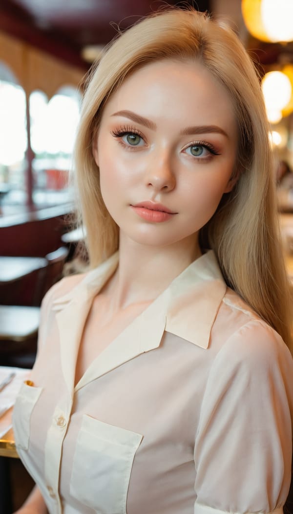 Tags: 21872187, SDXL
{"3": {"inputs": {"seed": 256568475813132, "steps": 32, "cfg": 6.63, "sampler_name": "dpmpp_2m", "scheduler": "karras", "denoise": 1.0, "model": ["27", 0], "positive": ["6", 0], "negative": ["7", 0], "latent_image": ["5", 0]}, "class_type": "KSampler"}, "4": {"inputs": {"ckpt_name": "juggernautxl.safetensors"}, "class_type": "CheckpointLoaderSimple"}, "5": {"inputs": {"width": 768, "height": 1344, "batch_size": 1}, "class_type": "EmptyLatentImage"}, "6": {"inputs": {"text": "28 year old girl, (russian:1.08), (irish:1.03), (seductive pose:1.07), (eyelashes:1.11), (slim:1.10), (double eyelids:1.07), (beautiful eyes:1.05), (sexy lips:1.03), (detailed face:0.95), (seductive facial expression:1.05), (blush:1.05), (temptress:1.09), (pale skin:1.13), (idol:1.06), (cute:1.14), (perky ass:1.05), (exposed ass:1.09), (looking back:1.09), (sexy ass:1.03), (thigh gap:1.07), (a waitress in uniform:0.96) working at a restaurant, (skin fuzz:1.04), (film:1.08), (textured skin:1.08), (detailed skin:1.01), (candid cinema:1.09), (portra:1.01), (natural looking skin:1.03), (RAW:1.04), (soft lighting:1.00)", "clip": ["27", 1]}, "class_type": "CLIPTextEncode"}, "7": {"inputs": {"text": "(open mouth:1.07), (twisted:1.05), (watermark:1.11), (distorted:1.11), (bad hands:1.07), (worst quality:1.09), (low resolution:1.12)", "clip": ["27", 1]}, "class_type": "CLIPTextEncode"}, "8": {"inputs": {"samples": ["3", 0], "vae": ["4", 2]}, "class_type": "VAEDecode"}, "25": {"inputs": {"lora_name": "nudify_xl.safetensors", "strength_model": 0.25, "strength_clip": 0.22, "model": ["4", 0], "clip": ["4", 1]}, "class_type": "LoraLoader"}, "26": {"inputs": {"lora_name": "shirtlift_SDXL_v2.safetensors", "strength_model": 0.05, "strength_clip": 0.04, "model": ["25", 0], "clip": ["25", 1]}, "class_type": "LoraLoader"}, "27": {"inputs": {"lora_name": "PerfectEyesXL.safetensors", "strength_model": 0.01, "strength_clip": 0.06, "model": ["26", 0], "clip": ["26", 1]}, "class_type": "LoraLoader"}, "30": {"inputs": {"model_name": "4x_NMKD-Superscale-SP_178000_G.pth"}, "class_type": "UpscaleModelLoader"}, "31": {"inputs": {"upscale_model": ["30", 0], "image": ["8", 0]}, "class_type": "ImageUpscaleWithModel"}, "32": {"inputs": {"upscale_method": "lanczos", "scale_by": 0.5, "image": ["31", 0]}, "class_type": "ImageScaleBy"}, "33": {"inputs": {"pixels": ["32", 0], "vae": ["4", 2]}, "class_type": "VAEEncode"}, "34": {"inputs": {"seed": 256568475813132, "steps": 32, "cfg": 6.63, "sampler_name": "dpmpp_2m", "scheduler": "karras", "denoise": 0.3, "model": ["27", 0], "positive": ["6", 0], "negative": ["7", 0], "latent_image": ["33", 0]}, "class_type": "KSampler"}, "36": {"inputs": {"samples": ["34", 0], "vae": ["4", 2]}, "class_type": "VAEDecode"}, "39": {"inputs": {"filename_prefix": "comfyapi-1718226680626", "images": ["36", 0]}, "class_type": "SaveImage"}}