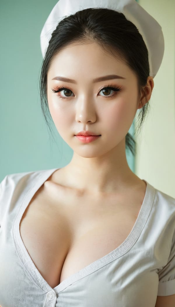 Tags: 21872187, SDXL
{"3": {"inputs": {"seed": 641062788443574, "steps": 32, "cfg": 6.28, "sampler_name": "dpmpp_2m", "scheduler": "karras", "denoise": 1.0, "model": ["27", 0], "positive": ["6", 0], "negative": ["7", 0], "latent_image": ["5", 0]}, "class_type": "KSampler"}, "4": {"inputs": {"ckpt_name": "juggernautxl.safetensors"}, "class_type": "CheckpointLoaderSimple"}, "5": {"inputs": {"width": 768, "height": 1344, "batch_size": 1}, "class_type": "EmptyLatentImage"}, "6": {"inputs": {"text": "20 year old girl, (irish:1.13), (chinese:1.09), (pale skin:1.01), (eyelashes:1.07), (slim:1.05), (cute:1.09), (detailed face:1.12), (seductive facial expression:1.00), (temptress:1.06), (idol:1.10), (sexy lips:0.95), (beautiful eyes:1.08), (double eyelids:0.95), (blush:1.07), (seductive pose:1.04), (in a seductive pose:1.02), (large perky breasts:1.14), (cleavage:1.04), (thigh gap:1.11), (nurse in uniform:1.10) working in a hospital ward, (film:1.07), (textured skin:1.00), (candid cinema:1.07), (natural looking skin:1.01), (RAW:1.06), (portra:1.05), (skin fuzz:1.08), (soft lighting:1.06), (detailed skin:1.06)", "clip": ["27", 1]}, "class_type": "CLIPTextEncode"}, "7": {"inputs": {"text": "(worst quality:1.12), (low resolution:1.05), (open mouth:1.11), (bad hands:1.10), (watermark:1.07), (distorted:1.14), (twisted:1.11)", "clip": ["27", 1]}, "class_type": "CLIPTextEncode"}, "8": {"inputs": {"samples": ["3", 0], "vae": ["4", 2]}, "class_type": "VAEDecode"}, "25": {"inputs": {"lora_name": "nudify_xl.safetensors", "strength_model": 0.15, "strength_clip": 0.34, "model": ["4", 0], "clip": ["4", 1]}, "class_type": "LoraLoader"}, "26": {"inputs": {"lora_name": "shirtlift_SDXL_v2.safetensors", "strength_model": 0.05, "strength_clip": 0.12, "model": ["25", 0], "clip": ["25", 1]}, "class_type": "LoraLoader"}, "27": {"inputs": {"lora_name": "PerfectEyesXL.safetensors", "strength_model": 0.19, "strength_clip": 0.14, "model": ["26", 0], "clip": ["26", 1]}, "class_type": "LoraLoader"}, "30": {"inputs": {"model_name": "4x_NMKD-Superscale-SP_178000_G.pth"}, "class_type": "UpscaleModelLoader"}, "31": {"inputs": {"upscale_model": ["30", 0], "image": ["8", 0]}, "class_type": "ImageUpscaleWithModel"}, "32": {"inputs": {"upscale_method": "lanczos", "scale_by": 0.5, "image": ["31", 0]}, "class_type": "ImageScaleBy"}, "33": {"inputs": {"pixels": ["32", 0], "vae": ["4", 2]}, "class_type": "VAEEncode"}, "34": {"inputs": {"seed": 641062788443574, "steps": 32, "cfg": 6.28, "sampler_name": "dpmpp_2m", "scheduler": "karras", "denoise": 0.3, "model": ["27", 0], "positive": ["6", 0], "negative": ["7", 0], "latent_image": ["33", 0]}, "class_type": "KSampler"}, "36": {"inputs": {"samples": ["34", 0], "vae": ["4", 2]}, "class_type": "VAEDecode"}, "39": {"inputs": {"filename_prefix": "comfyapi-1731040052236", "images": ["36", 0]}, "class_type": "SaveImage"}}