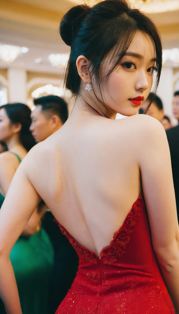 Tags: 21872187, SDXL
{"3": {"inputs": {"seed": 685628781382131, "steps": 64, "cfg": 6.75, "sampler_name": "dpmpp_2m", "scheduler": "karras", "denoise": 1.0, "model": ["27", 0], "positive": ["6", 0], "negative": ["7", 0], "latent_image": ["5", 0]}, "class_type": "KSampler"}, "4": {"inputs": {"ckpt_name": "helloworldxl.safetensors"}, "class_type": "CheckpointLoaderSimple"}, "5": {"inputs": {"width": 768, "height": 1344, "batch_size": 1}, "class_type": "EmptyLatentImage"}, "6": {"inputs": {"text": "21 year old girl, (irish:1.07), (chinese:1.13), (eyelashes:0.99), (double eyelids:1.07), (seductive pose:1.02), (temptress:1.07), (cute:0.97), (detailed face:1.10), (seductive facial expression:1.01), (sexy lips:0.99), (beautiful eyes:1.01), (idol:0.98), (blush:1.05), (pale skin:1.03), (perky ass:1.03), (exposed ass:1.05), (looking back:1.13), (sexy ass:1.07), (thigh gap:0.98), (wearing a low-cut red dress:1.10) at a ballroom, (candid cinema:1.05), (detailed skin:1.04), (RAW:1.06), (portra:1.04), (textured skin:1.06), (skin fuzz:1.09), (film:1.06), (soft lighting:1.02)", "clip": ["27", 1]}, "class_type": "CLIPTextEncode"}, "7": {"inputs": {"text": "(open mouth:1.05), (low resolution:1.11), (bad hands:1.13), (watermark:1.10), (twisted:1.06), (worst quality:1.11), (distorted:1.14)", "clip": ["27", 1]}, "class_type": "CLIPTextEncode"}, "8": {"inputs": {"samples": ["3", 0], "vae": ["4", 2]}, "class_type": "VAEDecode"}, "25": {"inputs": {"lora_name": "nudify_xl.safetensors", "strength_model": 0.26, "strength_clip": 0.28, "model": ["4", 0], "clip": ["4", 1]}, "class_type": "LoraLoader"}, "26": {"inputs": {"lora_name": "shirtlift_SDXL_v2.safetensors", "strength_model": 0.03, "strength_clip": 0.02, "model": ["25", 0], "clip": ["25", 1]}, "class_type": "LoraLoader"}, "27": {"inputs": {"lora_name": "PerfectEyesXL.safetensors", "strength_model": 0.12, "strength_clip": 0.09, "model": ["26", 0], "clip": ["26", 1]}, "class_type": "LoraLoader"}, "30": {"inputs": {"model_name": "4x_NMKD-Superscale-SP_178000_G.pth"}, "class_type": "UpscaleModelLoader"}, "31": {"inputs": {"upscale_model": ["30", 0], "image": ["8", 0]}, "class_type": "ImageUpscaleWithModel"}, "32": {"inputs": {"upscale_method": "lanczos", "scale_by": 0.5, "image": ["31", 0]}, "class_type": "ImageScaleBy"}, "33": {"inputs": {"pixels": ["32", 0], "vae": ["4", 2]}, "class_type": "VAEEncode"}, "34": {"inputs": {"seed": 685628781382131, "steps": 64, "cfg": 6.75, "sampler_name": "dpmpp_2m", "scheduler": "karras", "denoise": 0.3, "model": ["27", 0], "positive": ["6", 0], "negative": ["7", 0], "latent_image": ["33", 0]}, "class_type": "KSampler"}, "36": {"inputs": {"samples": ["34", 0], "vae": ["4", 2]}, "class_type": "VAEDecode"}, "39": {"inputs": {"filename_prefix": "comfyapi-1732873972397", "images": ["36", 0]}, "class_type": "SaveImage"}}