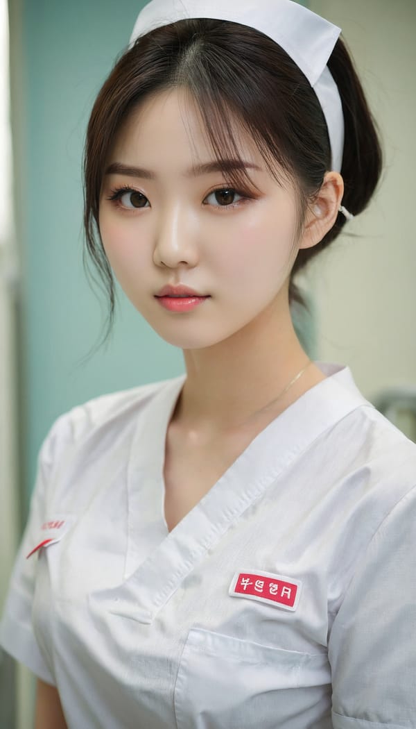 Tags: 21872187, SDXL
{"3": {"inputs": {"seed": 144340542732970, "steps": 32, "cfg": 5.56, "sampler_name": "dpmpp_2m", "scheduler": "karras", "denoise": 1.0, "model": ["27", 0], "positive": ["6", 0], "negative": ["7", 0], "latent_image": ["5", 0]}, "class_type": "KSampler"}, "4": {"inputs": {"ckpt_name": "juggernautxl.safetensors"}, "class_type": "CheckpointLoaderSimple"}, "5": {"inputs": {"width": 768, "height": 1344, "batch_size": 1}, "class_type": "EmptyLatentImage"}, "6": {"inputs": {"text": "19 year old girl, (korean:1.07), (detailed face:0.95), (beautiful eyes:1.04), (seductive pose:0.98), (slim:1.10), (sexy lips:0.99), (pale skin:1.06), (temptress:0.99), (cute:0.96), (blush:1.02), (double eyelids:1.00), (idol:1.04), (seductive facial expression:1.04), (in a seductive pose:0.99), (large perky breasts:0.96), (cleavage:1.05), (thigh gap:0.96), (nurse in uniform:1.08) working in a hospital ward, (textured skin:1.09), (skin fuzz:1.09), (soft lighting:1.08), (detailed skin:1.07), (RAW:1.08), (natural looking skin:1.08), (portra:1.00), (film:1.00)", "clip": ["27", 1]}, "class_type": "CLIPTextEncode"}, "7": {"inputs": {"text": "(distorted:1.14), (watermark:1.08), (twisted:1.14), (low resolution:1.13), (bad hands:1.05), (open mouth:1.13), (worst quality:1.14)", "clip": ["27", 1]}, "class_type": "CLIPTextEncode"}, "8": {"inputs": {"samples": ["3", 0], "vae": ["4", 2]}, "class_type": "VAEDecode"}, "25": {"inputs": {"lora_name": "nudify_xl.safetensors", "strength_model": 0.13, "strength_clip": 0.15, "model": ["4", 0], "clip": ["4", 1]}, "class_type": "LoraLoader"}, "26": {"inputs": {"lora_name": "shirtlift_SDXL_v2.safetensors", "strength_model": 0.19, "strength_clip": 0.11, "model": ["25", 0], "clip": ["25", 1]}, "class_type": "LoraLoader"}, "27": {"inputs": {"lora_name": "PerfectEyesXL.safetensors", "strength_model": 0.13, "strength_clip": 0.08, "model": ["26", 0], "clip": ["26", 1]}, "class_type": "LoraLoader"}, "30": {"inputs": {"model_name": "4x_NMKD-Superscale-SP_178000_G.pth"}, "class_type": "UpscaleModelLoader"}, "31": {"inputs": {"upscale_model": ["30", 0], "image": ["8", 0]}, "class_type": "ImageUpscaleWithModel"}, "32": {"inputs": {"upscale_method": "lanczos", "scale_by": 0.5, "image": ["31", 0]}, "class_type": "ImageScaleBy"}, "33": {"inputs": {"pixels": ["32", 0], "vae": ["4", 2]}, "class_type": "VAEEncode"}, "34": {"inputs": {"seed": 144340542732970, "steps": 32, "cfg": 5.56, "sampler_name": "dpmpp_2m", "scheduler": "karras", "denoise": 0.3, "model": ["27", 0], "positive": ["6", 0], "negative": ["7", 0], "latent_image": ["33", 0]}, "class_type": "KSampler"}, "36": {"inputs": {"samples": ["34", 0], "vae": ["4", 2]}, "class_type": "VAEDecode"}, "39": {"inputs": {"filename_prefix": "comfyapi-1714453869019", "images": ["36", 0]}, "class_type": "SaveImage"}}