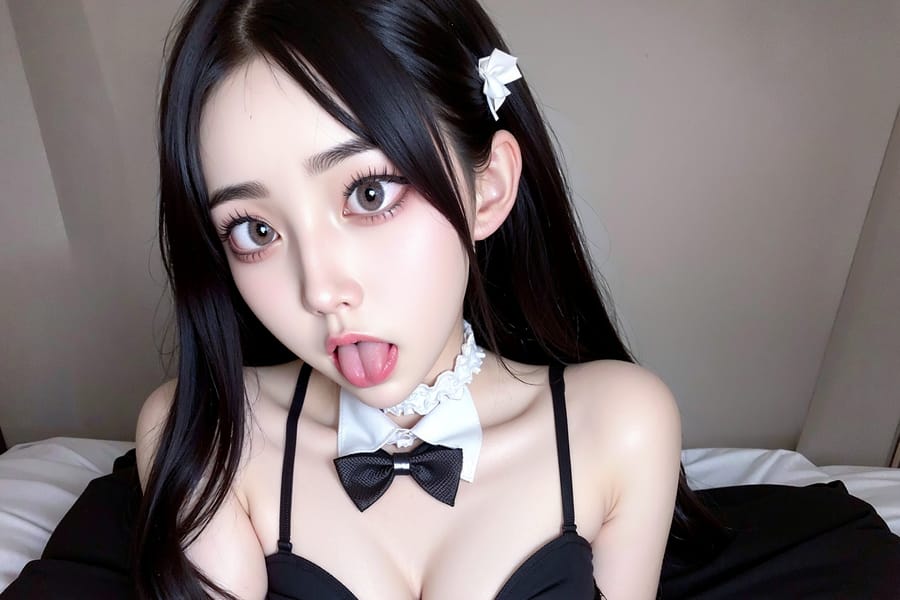 Tags: 21872187
<lora:koreanDollLikeness:0.48>, <lora:taiwanDollLikeness_v20:0.27>, maid cafe, stockings, (maid costume:1.06), choker, bowtie, headband, (pleated skirt:0.94), <lora:ahegao-x-v4:0.54>, ahegao face, pleasure, extremely detailed eyes, extremely detailed face, cute, (photorealistic:1.04), sexy lips, double eyelids, eyelashes, pale skin, RAW, hyper realistic, tall, (long slim legs:0.97), solo, (stunningly attractive:1.12), (dramatic:0.91)
Negative prompt: sketches, paintings, anime, (worst quality:2.24)
Steps: 32, Sampler: DPM++ 2M Karras, CFG scale: 5.26, Seed: 1637570693, Size: 768x512, Model hash: fc2511737a, Model: chilloutmix_NiPrunedFp32Fix, Seed resize from: -1x-1, Denoising strength: 0.45, Version: v1.2.1, Hires upscale: 3.0, Hires steps: 16, Hires upscaler: ESRGAN_4x