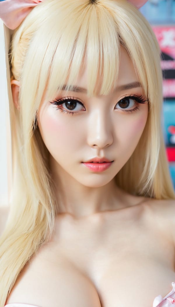 Tags: 21872187, SDXL
{"3": {"inputs": {"seed": 927649891676830, "steps": 32, "cfg": 7.11, "sampler_name": "dpmpp_2m", "scheduler": "karras", "denoise": 1.0, "model": ["27", 0], "positive": ["6", 0], "negative": ["7", 0], "latent_image": ["5", 0]}, "class_type": "KSampler"}, "4": {"inputs": {"ckpt_name": "juggernautxl.safetensors"}, "class_type": "CheckpointLoaderSimple"}, "5": {"inputs": {"width": 768, "height": 1344, "batch_size": 1}, "class_type": "EmptyLatentImage"}, "6": {"inputs": {"text": "24 year old girl, (ukrainian:1.00), (chinese:1.01), (korean:1.10), (slim:1.03), (pale skin:1.12), (beautiful eyes:0.95), (sexy lips:1.01), (eyelashes:1.13), (cute:1.12), (double eyelids:1.13), (idol:0.98), (blush:1.05), (seductive facial expression:1.14), (seductive pose:1.08), (detailed face:0.97), (in a seductive pose:1.07), (large perky breasts:0.99), (cleavage:1.00), (thigh gap:1.14), (in a cosplay:0.98) at comiket posing for camera, (portra:1.09), (skin fuzz:1.01), (textured skin:1.02), (natural looking skin:1.01), (candid cinema:1.02), (film:1.02), (soft lighting:1.09), (RAW:1.05)", "clip": ["27", 1]}, "class_type": "CLIPTextEncode"}, "7": {"inputs": {"text": "(watermark:1.09), (worst quality:1.06), (low resolution:1.13), (open mouth:1.11), (twisted:1.12), (distorted:1.14), (bad hands:1.14)", "clip": ["27", 1]}, "class_type": "CLIPTextEncode"}, "8": {"inputs": {"samples": ["3", 0], "vae": ["4", 2]}, "class_type": "VAEDecode"}, "25": {"inputs": {"lora_name": "nudify_xl.safetensors", "strength_model": 0.17, "strength_clip": 0.08, "model": ["4", 0], "clip": ["4", 1]}, "class_type": "LoraLoader"}, "26": {"inputs": {"lora_name": "shirtlift_SDXL_v2.safetensors", "strength_model": 0.08, "strength_clip": 0.18, "model": ["25", 0], "clip": ["25", 1]}, "class_type": "LoraLoader"}, "27": {"inputs": {"lora_name": "PerfectEyesXL.safetensors", "strength_model": 0.02, "strength_clip": 0.11, "model": ["26", 0], "clip": ["26", 1]}, "class_type": "LoraLoader"}, "30": {"inputs": {"model_name": "4x_NMKD-Superscale-SP_178000_G.pth"}, "class_type": "UpscaleModelLoader"}, "31": {"inputs": {"upscale_model": ["30", 0], "image": ["8", 0]}, "class_type": "ImageUpscaleWithModel"}, "32": {"inputs": {"upscale_method": "lanczos", "scale_by": 0.5, "image": ["31", 0]}, "class_type": "ImageScaleBy"}, "33": {"inputs": {"pixels": ["32", 0], "vae": ["4", 2]}, "class_type": "VAEEncode"}, "34": {"inputs": {"seed": 927649891676830, "steps": 32, "cfg": 7.11, "sampler_name": "dpmpp_2m", "scheduler": "karras", "denoise": 0.3, "model": ["27", 0], "positive": ["6", 0], "negative": ["7", 0], "latent_image": ["33", 0]}, "class_type": "KSampler"}, "36": {"inputs": {"samples": ["34", 0], "vae": ["4", 2]}, "class_type": "VAEDecode"}, "39": {"inputs": {"filename_prefix": "comfyapi-1732508823835", "images": ["36", 0]}, "class_type": "SaveImage"}}