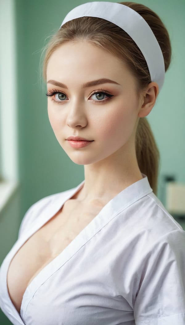 Tags: 21872187, SDXL
{"3": {"inputs": {"seed": 364598366598534, "steps": 64, "cfg": 6.82, "sampler_name": "dpmpp_2m", "scheduler": "karras", "denoise": 1.0, "model": ["27", 0], "positive": ["6", 0], "negative": ["7", 0], "latent_image": ["5", 0]}, "class_type": "KSampler"}, "4": {"inputs": {"ckpt_name": "juggernautxl.safetensors"}, "class_type": "CheckpointLoaderSimple"}, "5": {"inputs": {"width": 768, "height": 1344, "batch_size": 1}, "class_type": "EmptyLatentImage"}, "6": {"inputs": {"text": "25 year old girl, (russian:1.06), (ukrainian:0.98), (double eyelids:0.95), (eyelashes:1.09), (slim:0.99), (beautiful eyes:1.03), (seductive pose:1.14), (sexy lips:1.06), (pale skin:1.10), (detailed face:1.14), (blush:1.08), (seductive facial expression:1.10), (cute:1.10), (temptress:0.95), (idol:1.01), (in a seductive pose:1.08), (large perky breasts:0.99), (cleavage:1.02), (thigh gap:0.96), (nurse in uniform:1.02) working in a hospital ward, (RAW:1.09), (portra:1.01), (candid cinema:1.06), (textured skin:1.00), (film:1.02), (natural looking skin:1.05), (soft lighting:1.09), (detailed skin:1.06), (skin fuzz:1.05)", "clip": ["27", 1]}, "class_type": "CLIPTextEncode"}, "7": {"inputs": {"text": "(worst quality:1.13), (low resolution:1.10), (watermark:1.14), (distorted:1.10), (bad hands:1.12), (open mouth:1.13), (twisted:1.09)", "clip": ["27", 1]}, "class_type": "CLIPTextEncode"}, "8": {"inputs": {"samples": ["3", 0], "vae": ["4", 2]}, "class_type": "VAEDecode"}, "25": {"inputs": {"lora_name": "nudify_xl.safetensors", "strength_model": 0.17, "strength_clip": 0.37, "model": ["4", 0], "clip": ["4", 1]}, "class_type": "LoraLoader"}, "26": {"inputs": {"lora_name": "shirtlift_SDXL_v2.safetensors", "strength_model": 0.04, "strength_clip": 0.05, "model": ["25", 0], "clip": ["25", 1]}, "class_type": "LoraLoader"}, "27": {"inputs": {"lora_name": "PerfectEyesXL.safetensors", "strength_model": 0.13, "strength_clip": 0.05, "model": ["26", 0], "clip": ["26", 1]}, "class_type": "LoraLoader"}, "30": {"inputs": {"model_name": "4x_NMKD-Superscale-SP_178000_G.pth"}, "class_type": "UpscaleModelLoader"}, "31": {"inputs": {"upscale_model": ["30", 0], "image": ["8", 0]}, "class_type": "ImageUpscaleWithModel"}, "32": {"inputs": {"upscale_method": "lanczos", "scale_by": 0.5, "image": ["31", 0]}, "class_type": "ImageScaleBy"}, "33": {"inputs": {"pixels": ["32", 0], "vae": ["4", 2]}, "class_type": "VAEEncode"}, "34": {"inputs": {"seed": 364598366598534, "steps": 64, "cfg": 6.82, "sampler_name": "dpmpp_2m", "scheduler": "karras", "denoise": 0.3, "model": ["27", 0], "positive": ["6", 0], "negative": ["7", 0], "latent_image": ["33", 0]}, "class_type": "KSampler"}, "36": {"inputs": {"samples": ["34", 0], "vae": ["4", 2]}, "class_type": "VAEDecode"}, "39": {"inputs": {"filename_prefix": "comfyapi-1733973226665", "images": ["36", 0]}, "class_type": "SaveImage"}}