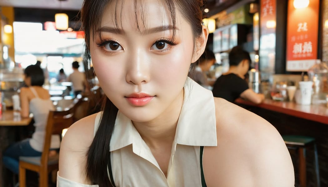 Tags: 21872187, SDXL
{"3": {"inputs": {"seed": 921422055624382, "steps": 64, "cfg": 6.41, "sampler_name": "dpmpp_2m", "scheduler": "karras", "denoise": 1.0, "model": ["27", 0], "positive": ["6", 0], "negative": ["7", 0], "latent_image": ["5", 0]}, "class_type": "KSampler"}, "4": {"inputs": {"ckpt_name": "juggernautxl.safetensors"}, "class_type": "CheckpointLoaderSimple"}, "5": {"inputs": {"width": 1344, "height": 768, "batch_size": 1}, "class_type": "EmptyLatentImage"}, "6": {"inputs": {"text": "25 year old girl, (taiwanese:0.95), (irish:1.07), (chinese:0.98), (temptress:1.05), (double eyelids:1.05), (seductive facial expression:1.14), (seductive pose:1.00), (sexy lips:1.06), (eyelashes:1.08), (beautiful eyes:1.07), (slim:1.08), (pale skin:1.07), (detailed face:1.08), (blush:1.12), (cute:0.95), (perky ass:1.08), (exposed ass:1.02), (looking back:1.13), (sexy ass:0.98), (thigh gap:1.07), (a waitress in uniform:1.05) working at a restaurant, (natural looking skin:1.03), (soft lighting:1.07), (portra:1.09), (film:1.07), (skin fuzz:1.05), (RAW:1.06), (textured skin:1.00), (detailed skin:1.08), (candid cinema:1.00)", "clip": ["27", 1]}, "class_type": "CLIPTextEncode"}, "7": {"inputs": {"text": "(worst quality:1.09), (distorted:1.11), (low resolution:1.08), (watermark:1.05), (twisted:1.06), (open mouth:1.05), (bad hands:1.08)", "clip": ["27", 1]}, "class_type": "CLIPTextEncode"}, "8": {"inputs": {"samples": ["3", 0], "vae": ["4", 2]}, "class_type": "VAEDecode"}, "25": {"inputs": {"lora_name": "nudify_xl.safetensors", "strength_model": 0.05, "strength_clip": 0.27, "model": ["4", 0], "clip": ["4", 1]}, "class_type": "LoraLoader"}, "26": {"inputs": {"lora_name": "shirtlift_SDXL_v2.safetensors", "strength_model": 0.1, "strength_clip": 0.1, "model": ["25", 0], "clip": ["25", 1]}, "class_type": "LoraLoader"}, "27": {"inputs": {"lora_name": "PerfectEyesXL.safetensors", "strength_model": 0.13, "strength_clip": 0.16, "model": ["26", 0], "clip": ["26", 1]}, "class_type": "LoraLoader"}, "30": {"inputs": {"model_name": "4x_NMKD-Superscale-SP_178000_G.pth"}, "class_type": "UpscaleModelLoader"}, "31": {"inputs": {"upscale_model": ["30", 0], "image": ["8", 0]}, "class_type": "ImageUpscaleWithModel"}, "32": {"inputs": {"upscale_method": "lanczos", "scale_by": 0.5, "image": ["31", 0]}, "class_type": "ImageScaleBy"}, "33": {"inputs": {"pixels": ["32", 0], "vae": ["4", 2]}, "class_type": "VAEEncode"}, "34": {"inputs": {"seed": 921422055624382, "steps": 64, "cfg": 6.41, "sampler_name": "dpmpp_2m", "scheduler": "karras", "denoise": 0.3, "model": ["27", 0], "positive": ["6", 0], "negative": ["7", 0], "latent_image": ["33", 0]}, "class_type": "KSampler"}, "36": {"inputs": {"samples": ["34", 0], "vae": ["4", 2]}, "class_type": "VAEDecode"}, "39": {"inputs": {"filename_prefix": "comfyapi-1735866396414", "images": ["36", 0]}, "class_type": "SaveImage"}}