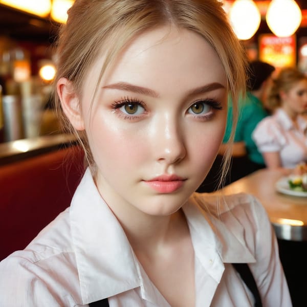 Tags: 21872187, SDXL
{"3": {"inputs": {"seed": 445974070288360, "steps": 32, "cfg": 7.1, "sampler_name": "dpmpp_2m", "scheduler": "karras", "denoise": 1.0, "model": ["27", 0], "positive": ["6", 0], "negative": ["7", 0], "latent_image": ["5", 0]}, "class_type": "KSampler"}, "4": {"inputs": {"ckpt_name": "juggernautxl.safetensors"}, "class_type": "CheckpointLoaderSimple"}, "5": {"inputs": {"width": 1024, "height": 1024, "batch_size": 1}, "class_type": "EmptyLatentImage"}, "6": {"inputs": {"text": "18 year old girl, (irish:0.96), (temptress:1.07), (detailed face:0.99), (sexy lips:1.05), (beautiful eyes:1.04), (slim:1.05), (blush:1.02), (idol:0.98), (pale skin:1.00), (double eyelids:1.00), (cute:1.10), (seductive pose:1.04), (seductive facial expression:0.96), (eyelashes:1.13), (on all fours:1.05), (spreading ass cheeks:1.05), (from behind:1.05), (backboob:1.11), (a waitress in uniform:0.96) working at a restaurant, (portra:1.04), (natural looking skin:1.03), (RAW:1.01), (film:1.01), (textured skin:1.08), (detailed skin:1.08), (soft lighting:1.02), (skin fuzz:1.06), (candid cinema:1.03)", "clip": ["27", 1]}, "class_type": "CLIPTextEncode"}, "7": {"inputs": {"text": "(open mouth:1.11), (bad hands:1.05), (watermark:1.10), (low resolution:1.07), (twisted:1.11), (distorted:1.11)", "clip": ["27", 1]}, "class_type": "CLIPTextEncode"}, "8": {"inputs": {"samples": ["3", 0], "vae": ["4", 2]}, "class_type": "VAEDecode"}, "25": {"inputs": {"lora_name": "nudify_xl.safetensors", "strength_model": 0.02, "strength_clip": 0.28, "model": ["4", 0], "clip": ["4", 1]}, "class_type": "LoraLoader"}, "26": {"inputs": {"lora_name": "shirtlift_SDXL_v2.safetensors", "strength_model": 0.08, "strength_clip": 0.01, "model": ["25", 0], "clip": ["25", 1]}, "class_type": "LoraLoader"}, "27": {"inputs": {"lora_name": "PerfectEyesXL.safetensors", "strength_model": 0.18, "strength_clip": 0.02, "model": ["26", 0], "clip": ["26", 1]}, "class_type": "LoraLoader"}, "30": {"inputs": {"model_name": "4x_NMKD-Superscale-SP_178000_G.pth"}, "class_type": "UpscaleModelLoader"}, "31": {"inputs": {"upscale_model": ["30", 0], "image": ["8", 0]}, "class_type": "ImageUpscaleWithModel"}, "32": {"inputs": {"upscale_method": "lanczos", "scale_by": 0.5, "image": ["31", 0]}, "class_type": "ImageScaleBy"}, "33": {"inputs": {"pixels": ["32", 0], "vae": ["4", 2]}, "class_type": "VAEEncode"}, "34": {"inputs": {"seed": 445974070288360, "steps": 32, "cfg": 7.1, "sampler_name": "dpmpp_2m", "scheduler": "karras", "denoise": 0.3, "model": ["27", 0], "positive": ["6", 0], "negative": ["7", 0], "latent_image": ["33", 0]}, "class_type": "KSampler"}, "36": {"inputs": {"samples": ["34", 0], "vae": ["4", 2]}, "class_type": "VAEDecode"}, "39": {"inputs": {"filename_prefix": "comfyapi-1724458715440", "images": ["36", 0]}, "class_type": "SaveImage"}}