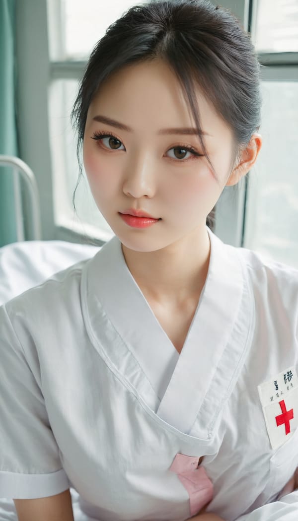 Tags: 21872187, SDXL
{"3": {"inputs": {"seed": 883173130684564, "steps": 64, "cfg": 6.73, "sampler_name": "dpmpp_2m", "scheduler": "karras", "denoise": 1.0, "model": ["27", 0], "positive": ["6", 0], "negative": ["7", 0], "latent_image": ["5", 0]}, "class_type": "KSampler"}, "4": {"inputs": {"ckpt_name": "juggernautxl.safetensors"}, "class_type": "CheckpointLoaderSimple"}, "5": {"inputs": {"width": 768, "height": 1344, "batch_size": 1}, "class_type": "EmptyLatentImage"}, "6": {"inputs": {"text": "23 year old girl, (chinese:1.14), (russian:1.09), (japanese:1.07), (sexy lips:1.13), (detailed face:0.97), (seductive facial expression:1.05), (double eyelids:1.06), (blush:0.98), (eyelashes:0.98), (beautiful eyes:0.95), (idol:1.12), (temptress:1.12), (pale skin:1.12), (seductive pose:1.00), (slim:1.13), (cute:1.00), (in a seductive pose:0.98), (large perky breasts:1.02), (cleavage:1.07), (thigh gap:0.98), (nurse in uniform:1.08) working in a hospital ward, (natural looking skin:1.05), (detailed skin:1.04), (skin fuzz:1.08), (textured skin:1.02), (candid cinema:1.02), (RAW:1.04), (film:1.08), (soft lighting:1.04), (portra:1.06)", "clip": ["27", 1]}, "class_type": "CLIPTextEncode"}, "7": {"inputs": {"text": "(watermark:1.12), (open mouth:1.05), (worst quality:1.11), (twisted:1.10), (bad hands:1.08), (low resolution:1.07), (distorted:1.05)", "clip": ["27", 1]}, "class_type": "CLIPTextEncode"}, "8": {"inputs": {"samples": ["3", 0], "vae": ["4", 2]}, "class_type": "VAEDecode"}, "25": {"inputs": {"lora_name": "nudify_xl.safetensors", "strength_model": 0.05, "strength_clip": 0.05, "model": ["4", 0], "clip": ["4", 1]}, "class_type": "LoraLoader"}, "26": {"inputs": {"lora_name": "shirtlift_SDXL_v2.safetensors", "strength_model": 0.0, "strength_clip": 0.09, "model": ["25", 0], "clip": ["25", 1]}, "class_type": "LoraLoader"}, "27": {"inputs": {"lora_name": "PerfectEyesXL.safetensors", "strength_model": 0.1, "strength_clip": 0.1, "model": ["26", 0], "clip": ["26", 1]}, "class_type": "LoraLoader"}, "30": {"inputs": {"model_name": "4x_NMKD-Superscale-SP_178000_G.pth"}, "class_type": "UpscaleModelLoader"}, "31": {"inputs": {"upscale_model": ["30", 0], "image": ["8", 0]}, "class_type": "ImageUpscaleWithModel"}, "32": {"inputs": {"upscale_method": "lanczos", "scale_by": 0.5, "image": ["31", 0]}, "class_type": "ImageScaleBy"}, "33": {"inputs": {"pixels": ["32", 0], "vae": ["4", 2]}, "class_type": "VAEEncode"}, "34": {"inputs": {"seed": 883173130684564, "steps": 64, "cfg": 6.73, "sampler_name": "dpmpp_2m", "scheduler": "karras", "denoise": 0.3, "model": ["27", 0], "positive": ["6", 0], "negative": ["7", 0], "latent_image": ["33", 0]}, "class_type": "KSampler"}, "36": {"inputs": {"samples": ["34", 0], "vae": ["4", 2]}, "class_type": "VAEDecode"}, "39": {"inputs": {"filename_prefix": "comfyapi-1731410636609", "images": ["36", 0]}, "class_type": "SaveImage"}}