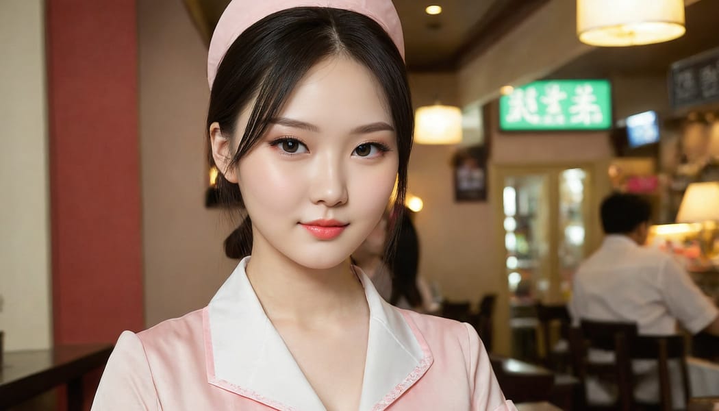 Tags: 21872187, SDXL
{"3": {"inputs": {"seed": 960497976793040, "steps": 64, "cfg": 5.3, "sampler_name": "dpmpp_2m", "scheduler": "karras", "denoise": 1.0, "model": ["27", 0], "positive": ["6", 0], "negative": ["7", 0], "latent_image": ["5", 0]}, "class_type": "KSampler"}, "4": {"inputs": {"ckpt_name": "juggernautXL_v8Rundiffusion.safetensors"}, "class_type": "CheckpointLoaderSimple"}, "5": {"inputs": {"width": 1344, "height": 768, "batch_size": 1}, "class_type": "EmptyLatentImage"}, "6": {"inputs": {"text": "21 year old girl, (chinese:1.03), (russian:1.13), (temptress:0.98), (blush:0.98), (pale skin:1.07), (detailed face:0.98), (seductive pose:1.13), (double eyelids:1.11), (beautiful eyes:1.10), (sexy lips:1.13), (cute:1.00), (eyelashes:0.96), (slim:1.07), (seductive facial expression:1.03), (idol:0.99), (in a seductive pose:0.98), (large perky breasts:1.03), (cleavage:1.00), (thigh gap:1.03), (a waitress in uniform:1.11) working at a restaurant, (film:1.06), (portra:1.04), (RAW:1.06), (candid cinema:1.07), (textured skin:1.02), (natural looking skin:1.05), (detailed skin:1.04), (soft lighting:1.06), (skin fuzz:1.04)", "clip": ["27", 1]}, "class_type": "CLIPTextEncode"}, "7": {"inputs": {"text": "(open mouth:1.12), (worst quality:1.09), (twisted:1.05), (bad hands:1.11), (low resolution:1.12), (distorted:1.09), (watermark:1.06)", "clip": ["27", 1]}, "class_type": "CLIPTextEncode"}, "8": {"inputs": {"samples": ["3", 0], "vae": ["4", 2]}, "class_type": "VAEDecode"}, "25": {"inputs": {"lora_name": "nudify_xl.safetensors", "strength_model": 0.33, "strength_clip": 0.16, "model": ["4", 0], "clip": ["4", 1]}, "class_type": "LoraLoader"}, "26": {"inputs": {"lora_name": "shirtlift_SDXL_v2.safetensors", "strength_model": 0.11, "strength_clip": 0.14, "model": ["25", 0], "clip": ["25", 1]}, "class_type": "LoraLoader"}, "27": {"inputs": {"lora_name": "PerfectEyesXL.safetensors", "strength_model": 0.18, "strength_clip": 0.01, "model": ["26", 0], "clip": ["26", 1]}, "class_type": "LoraLoader"}, "30": {"inputs": {"model_name": "4x_NMKD-Superscale-SP_178000_G.pth"}, "class_type": "UpscaleModelLoader"}, "31": {"inputs": {"upscale_model": ["30", 0], "image": ["8", 0]}, "class_type": "ImageUpscaleWithModel"}, "32": {"inputs": {"upscale_method": "lanczos", "scale_by": 0.5, "image": ["31", 0]}, "class_type": "ImageScaleBy"}, "33": {"inputs": {"pixels": ["32", 0], "vae": ["4", 2]}, "class_type": "VAEEncode"}, "34": {"inputs": {"seed": 960497976793040, "steps": 64, "cfg": 5.3, "sampler_name": "dpmpp_2m", "scheduler": "karras", "denoise": 0.3, "model": ["27", 0], "positive": ["6", 0], "negative": ["7", 0], "latent_image": ["33", 0]}, "class_type": "KSampler"}, "36": {"inputs": {"samples": ["34", 0], "vae": ["4", 2]}, "class_type": "VAEDecode"}, "39": {"inputs": {"filename_prefix": "comfyapi-1707495287751", "images": ["36", 0]}, "class_type": "SaveImage"}}