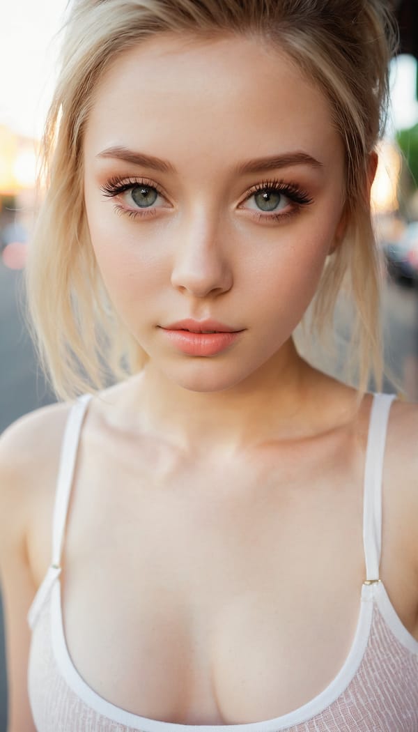 Tags: 21872187, SDXL
{"3": {"inputs": {"seed": 279599997526424, "steps": 64, "cfg": 6.23, "sampler_name": "dpmpp_2m", "scheduler": "karras", "denoise": 1.0, "model": ["27", 0], "positive": ["6", 0], "negative": ["7", 0], "latent_image": ["5", 0]}, "class_type": "KSampler"}, "4": {"inputs": {"ckpt_name": "juggernautxl.safetensors"}, "class_type": "CheckpointLoaderSimple"}, "5": {"inputs": {"width": 768, "height": 1344, "batch_size": 1}, "class_type": "EmptyLatentImage"}, "6": {"inputs": {"text": "23 year old girl, (detailed face:1.14), (seductive facial expression:0.98), (beautiful eyes:0.99), (temptress:1.07), (eyelashes:1.11), (cute:1.09), (blush:1.09), (seductive pose:0.98), (pale skin:1.13), (slim:1.12), (sexy lips:0.95), (idol:1.06), (perky ass:1.07), (exposed ass:1.11), (looking back:0.97), (sexy ass:1.12), (thigh gap:1.03), (white tanktop:1.04), busy street, (skin fuzz:1.02), (soft lighting:1.07), (film:1.07), (textured skin:1.02), (RAW:1.07), (candid cinema:1.00), (detailed skin:1.03), (natural looking skin:1.06), (portra:1.03)", "clip": ["27", 1]}, "class_type": "CLIPTextEncode"}, "7": {"inputs": {"text": "(open mouth:1.06), (distorted:1.08), (low resolution:1.11), (worst quality:1.10), (twisted:1.06), (bad hands:1.14), (watermark:1.14)", "clip": ["27", 1]}, "class_type": "CLIPTextEncode"}, "8": {"inputs": {"samples": ["3", 0], "vae": ["4", 2]}, "class_type": "VAEDecode"}, "25": {"inputs": {"lora_name": "nudify_xl.safetensors", "strength_model": 0.0, "strength_clip": 0.16, "model": ["4", 0], "clip": ["4", 1]}, "class_type": "LoraLoader"}, "26": {"inputs": {"lora_name": "shirtlift_SDXL_v2.safetensors", "strength_model": 0.15, "strength_clip": 0.05, "model": ["25", 0], "clip": ["25", 1]}, "class_type": "LoraLoader"}, "27": {"inputs": {"lora_name": "PerfectEyesXL.safetensors", "strength_model": 0.04, "strength_clip": 0.1, "model": ["26", 0], "clip": ["26", 1]}, "class_type": "LoraLoader"}, "30": {"inputs": {"model_name": "4x_NMKD-Superscale-SP_178000_G.pth"}, "class_type": "UpscaleModelLoader"}, "31": {"inputs": {"upscale_model": ["30", 0], "image": ["8", 0]}, "class_type": "ImageUpscaleWithModel"}, "32": {"inputs": {"upscale_method": "lanczos", "scale_by": 0.5, "image": ["31", 0]}, "class_type": "ImageScaleBy"}, "33": {"inputs": {"pixels": ["32", 0], "vae": ["4", 2]}, "class_type": "VAEEncode"}, "34": {"inputs": {"seed": 279599997526424, "steps": 64, "cfg": 6.23, "sampler_name": "dpmpp_2m", "scheduler": "karras", "denoise": 0.3, "model": ["27", 0], "positive": ["6", 0], "negative": ["7", 0], "latent_image": ["33", 0]}, "class_type": "KSampler"}, "36": {"inputs": {"samples": ["34", 0], "vae": ["4", 2]}, "class_type": "VAEDecode"}, "39": {"inputs": {"filename_prefix": "comfyapi-1718911204244", "images": ["36", 0]}, "class_type": "SaveImage"}}