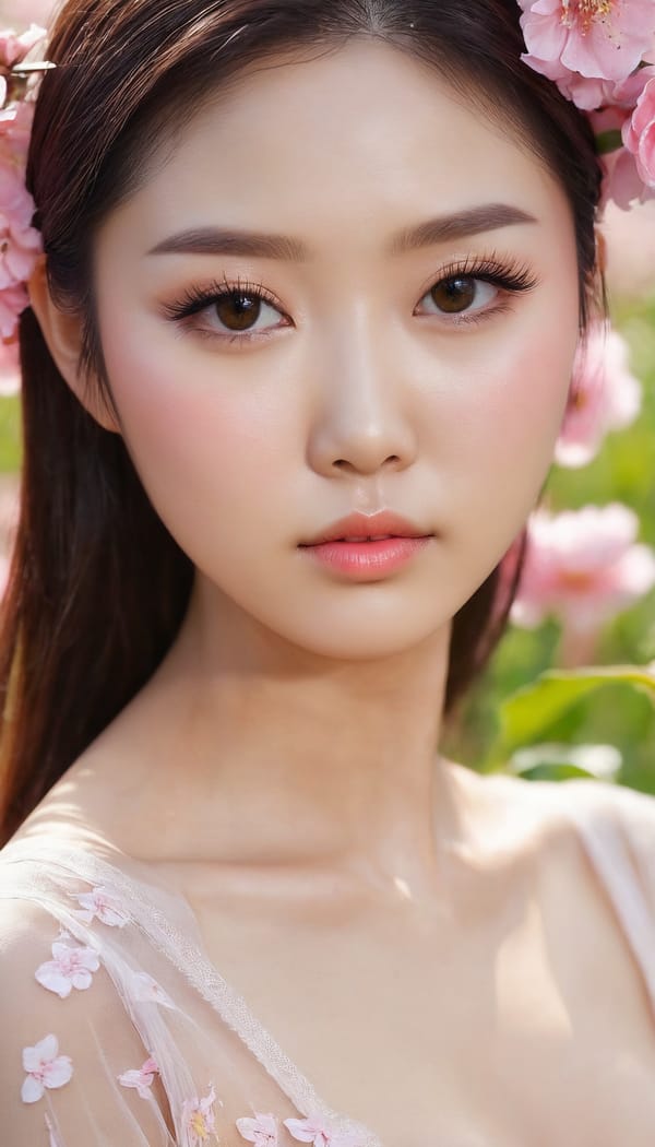 Tags: 21872187, SDXL
{"3": {"inputs": {"seed": 921369977639421, "steps": 32, "cfg": 5.04, "sampler_name": "dpmpp_2m", "scheduler": "karras", "denoise": 1.0, "model": ["27", 0], "positive": ["6", 0], "negative": ["7", 0], "latent_image": ["5", 0]}, "class_type": "KSampler"}, "4": {"inputs": {"ckpt_name": "juggernautxl.safetensors"}, "class_type": "CheckpointLoaderSimple"}, "5": {"inputs": {"width": 768, "height": 1344, "batch_size": 1}, "class_type": "EmptyLatentImage"}, "6": {"inputs": {"text": "28 year old girl, (korean:0.97), (chinese:1.01), (russian:0.96), (temptress:1.00), (seductive facial expression:1.07), (detailed face:1.13), (beautiful eyes:0.98), (cute:1.07), (seductive pose:1.03), (double eyelids:1.14), (slim:1.12), (eyelashes:1.13), (blush:1.11), (sexy lips:0.97), (idol:1.12), (in a seductive pose:1.04), (large perky breasts:1.01), (cleavage:0.96), (thigh gap:1.12), wearing (translucent clothes:1.00) on a flower field, (skin fuzz:1.03), (RAW:1.04), (textured skin:1.00), (candid cinema:1.02), (detailed skin:1.04), (film:1.03), (soft lighting:1.02), (portra:1.07), (natural looking skin:1.07)", "clip": ["27", 1]}, "class_type": "CLIPTextEncode"}, "7": {"inputs": {"text": "(bad hands:1.08), (low resolution:1.08), (open mouth:1.07), (distorted:1.14), (worst quality:1.09), (twisted:1.08), (watermark:1.12)", "clip": ["27", 1]}, "class_type": "CLIPTextEncode"}, "8": {"inputs": {"samples": ["3", 0], "vae": ["4", 2]}, "class_type": "VAEDecode"}, "25": {"inputs": {"lora_name": "nudify_xl.safetensors", "strength_model": 0.06, "strength_clip": 0.03, "model": ["4", 0], "clip": ["4", 1]}, "class_type": "LoraLoader"}, "26": {"inputs": {"lora_name": "shirtlift_SDXL_v2.safetensors", "strength_model": 0.08, "strength_clip": 0.06, "model": ["25", 0], "clip": ["25", 1]}, "class_type": "LoraLoader"}, "27": {"inputs": {"lora_name": "PerfectEyesXL.safetensors", "strength_model": 0.0, "strength_clip": 0.16, "model": ["26", 0], "clip": ["26", 1]}, "class_type": "LoraLoader"}, "30": {"inputs": {"model_name": "4x_NMKD-Superscale-SP_178000_G.pth"}, "class_type": "UpscaleModelLoader"}, "31": {"inputs": {"upscale_model": ["30", 0], "image": ["8", 0]}, "class_type": "ImageUpscaleWithModel"}, "32": {"inputs": {"upscale_method": "lanczos", "scale_by": 0.5, "image": ["31", 0]}, "class_type": "ImageScaleBy"}, "33": {"inputs": {"pixels": ["32", 0], "vae": ["4", 2]}, "class_type": "VAEEncode"}, "34": {"inputs": {"seed": 921369977639421, "steps": 32, "cfg": 5.04, "sampler_name": "dpmpp_2m", "scheduler": "karras", "denoise": 0.3, "model": ["27", 0], "positive": ["6", 0], "negative": ["7", 0], "latent_image": ["33", 0]}, "class_type": "KSampler"}, "36": {"inputs": {"samples": ["34", 0], "vae": ["4", 2]}, "class_type": "VAEDecode"}, "39": {"inputs": {"filename_prefix": "comfyapi-1715808576372", "images": ["36", 0]}, "class_type": "SaveImage"}}