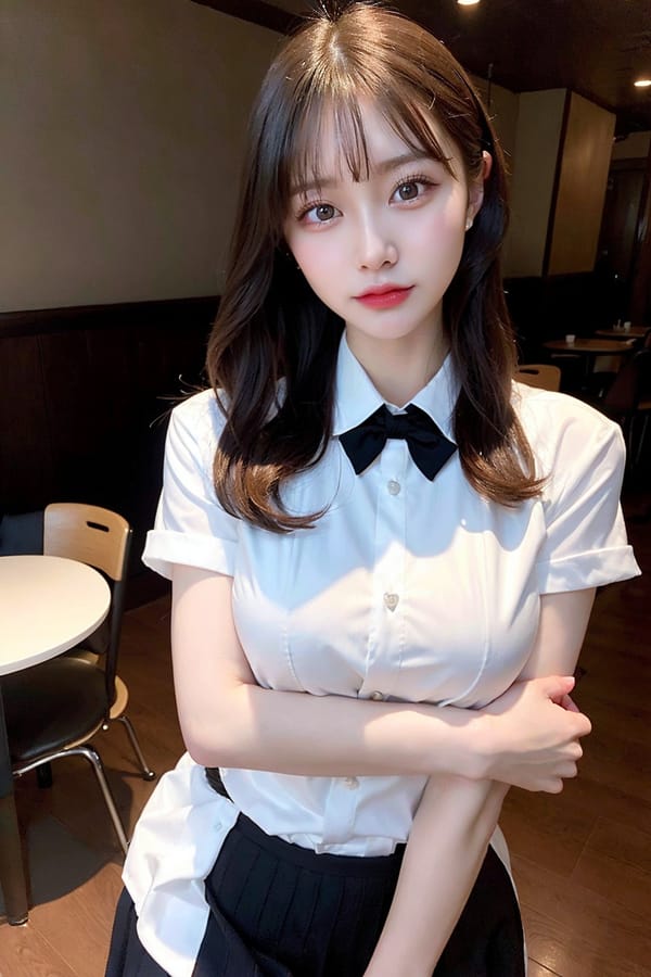 Tags: 21872187
<lora:JapaneseDollLikeness_v15:0.62>, <lora:koreanDollLikeness:0.60>, (russian:1.09), (waitress wearing uniform:1.13), restaurant, (seductive pose:1.16), extremely detailed face, cute, (photorealistic:1.13), sexy lips, double eyelids, eyelashes, pale skin, perky breasts, textured skin, hyper realistic, (thigh gap:0.93), solo, (stunningly attractive:1.01)
Negative prompt: drawings, sketches, anime, ugly, fat, disfigured, (worst quality:2.08)
Steps: 64, Sampler: DPM++ 2M Karras, CFG scale: 5.9, Seed: 2791390649, Size: 512x768, Model hash: fc2511737a, Model: chilloutmix_NiPrunedFp32Fix, Seed resize from: -1x-1, Denoising strength: 0.4, Version: v1.2.1, Hires upscale: 2.0, Hires steps: 16, Hires upscaler: ESRGAN_4x