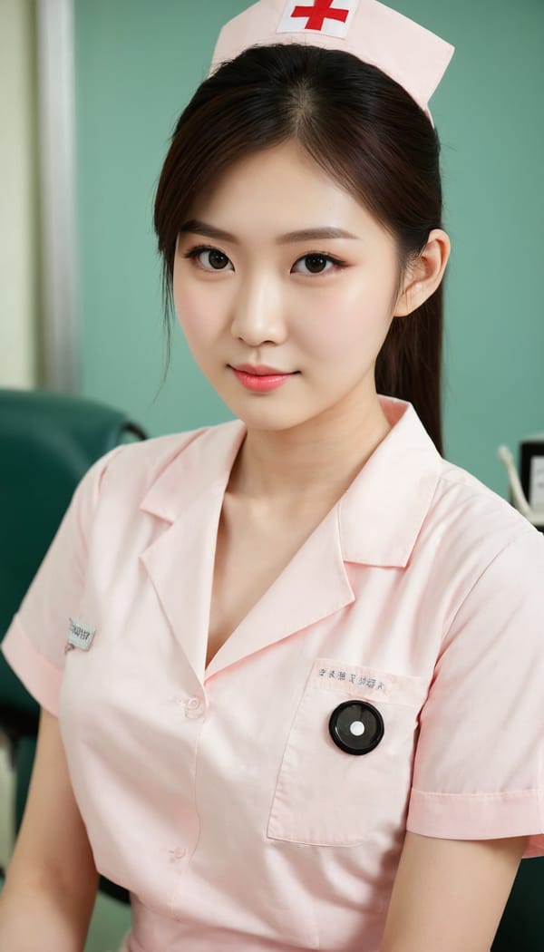 Tags: 21872187, SDXL
{"3": {"inputs": {"seed": 427975608764660, "steps": 64, "cfg": 6.65, "sampler_name": "dpmpp_2m", "scheduler": "karras", "denoise": 1.0, "model": ["27", 0], "positive": ["6", 0], "negative": ["7", 0], "latent_image": ["5", 0]}, "class_type": "KSampler"}, "4": {"inputs": {"ckpt_name": "juggernautXL_v8Rundiffusion.safetensors"}, "class_type": "CheckpointLoaderSimple"}, "5": {"inputs": {"width": 768, "height": 1344, "batch_size": 1}, "class_type": "EmptyLatentImage"}, "6": {"inputs": {"text": "19 year old girl, (taiwanese:1.13), (slim:1.08), (beautiful eyes:1.10), (pale skin:1.14), (eyelashes:0.96), (sexy lips:1.04), (detailed face:1.02), (cute:0.99), (seductive pose:1.12), (idol:1.04), (blush:1.12), (double eyelids:0.99), (temptress:1.00), (seductive facial expression:1.10), (in a seductive pose:1.14), (large perky breasts:1.05), (cleavage:1.13), (thigh gap:1.07), (nurse in uniform:1.14) working in a hospital ward, (candid cinema:1.04), (RAW:1.01), (natural looking skin:1.09), (film:1.08), (detailed skin:1.04), (skin fuzz:1.08), (portra:1.07), (textured skin:1.03), (soft lighting:1.01)", "clip": ["27", 1]}, "class_type": "CLIPTextEncode"}, "7": {"inputs": {"text": "(watermark:1.05), (twisted:1.07), (bad hands:1.09), (low resolution:1.05), (open mouth:1.10), (worst quality:1.05), (distorted:1.12)", "clip": ["27", 1]}, "class_type": "CLIPTextEncode"}, "8": {"inputs": {"samples": ["3", 0], "vae": ["4", 2]}, "class_type": "VAEDecode"}, "25": {"inputs": {"lora_name": "nudify_xl.safetensors", "strength_model": 0.0, "strength_clip": 0.18, "model": ["4", 0], "clip": ["4", 1]}, "class_type": "LoraLoader"}, "26": {"inputs": {"lora_name": "shirtlift_SDXL_v2.safetensors", "strength_model": 0.16, "strength_clip": 0.02, "model": ["25", 0], "clip": ["25", 1]}, "class_type": "LoraLoader"}, "27": {"inputs": {"lora_name": "PerfectEyesXL.safetensors", "strength_model": 0.16, "strength_clip": 0.06, "model": ["26", 0], "clip": ["26", 1]}, "class_type": "LoraLoader"}, "30": {"inputs": {"model_name": "4x_NMKD-Superscale-SP_178000_G.pth"}, "class_type": "UpscaleModelLoader"}, "31": {"inputs": {"upscale_model": ["30", 0], "image": ["8", 0]}, "class_type": "ImageUpscaleWithModel"}, "32": {"inputs": {"upscale_method": "lanczos", "scale_by": 0.5, "image": ["31", 0]}, "class_type": "ImageScaleBy"}, "33": {"inputs": {"pixels": ["32", 0], "vae": ["4", 2]}, "class_type": "VAEEncode"}, "34": {"inputs": {"seed": 427975608764660, "steps": 64, "cfg": 6.65, "sampler_name": "dpmpp_2m", "scheduler": "karras", "denoise": 0.3, "model": ["27", 0], "positive": ["6", 0], "negative": ["7", 0], "latent_image": ["33", 0]}, "class_type": "KSampler"}, "36": {"inputs": {"samples": ["34", 0], "vae": ["4", 2]}, "class_type": "VAEDecode"}, "39": {"inputs": {"filename_prefix": "comfyapi-1707761138259", "images": ["36", 0]}, "class_type": "SaveImage"}}