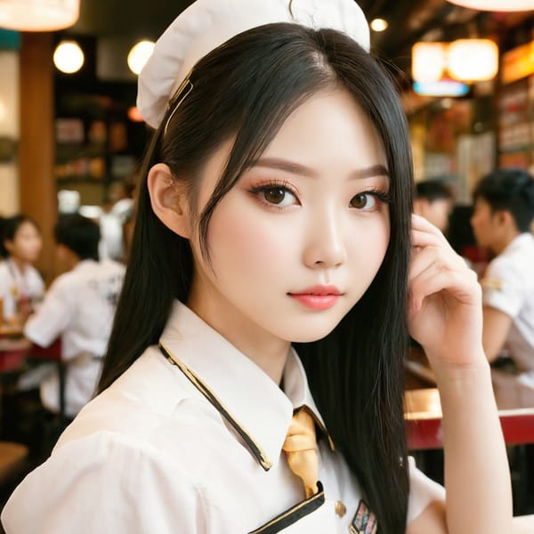 Tags: 21872187, SDXL
{"3": {"inputs": {"seed": 219176589305050, "steps": 32, "cfg": 6.06, "sampler_name": "dpmpp_2m", "scheduler": "karras", "denoise": 1.0, "model": ["27", 0], "positive": ["6", 0], "negative": ["7", 0], "latent_image": ["5", 0]}, "class_type": "KSampler"}, "4": {"inputs": {"ckpt_name": "juggernautxl.safetensors"}, "class_type": "CheckpointLoaderSimple"}, "5": {"inputs": {"width": 1024, "height": 1024, "batch_size": 1}, "class_type": "EmptyLatentImage"}, "6": {"inputs": {"text": "18 year old girl, (taiwanese:1.11), (temptress:0.97), (beautiful eyes:1.12), (pale skin:1.13), (eyelashes:1.05), (blush:1.12), (seductive pose:1.03), (seductive facial expression:1.00), (double eyelids:1.10), (sexy lips:1.02), (slim:1.04), (cute:0.99), (idol:1.03), (detailed face:0.95), (perky ass:1.07), (exposed ass:0.97), (looking back:1.14), (sexy ass:1.05), (thigh gap:0.96), (a waitress in uniform:1.03) working at a restaurant, (detailed skin:1.06), (textured skin:1.01), (RAW:1.02), (film:1.05), (candid cinema:1.09), (natural looking skin:1.09), (portra:1.04), (soft lighting:1.09), (skin fuzz:1.04)", "clip": ["27", 1]}, "class_type": "CLIPTextEncode"}, "7": {"inputs": {"text": "(bad hands:1.12), (twisted:1.11), (worst quality:1.09), (distorted:1.14), (watermark:1.06), (low resolution:1.10), (open mouth:1.06)", "clip": ["27", 1]}, "class_type": "CLIPTextEncode"}, "8": {"inputs": {"samples": ["3", 0], "vae": ["4", 2]}, "class_type": "VAEDecode"}, "25": {"inputs": {"lora_name": "nudify_xl.safetensors", "strength_model": 0.32, "strength_clip": 0.15, "model": ["4", 0], "clip": ["4", 1]}, "class_type": "LoraLoader"}, "26": {"inputs": {"lora_name": "shirtlift_SDXL_v2.safetensors", "strength_model": 0.02, "strength_clip": 0.17, "model": ["25", 0], "clip": ["25", 1]}, "class_type": "LoraLoader"}, "27": {"inputs": {"lora_name": "PerfectEyesXL.safetensors", "strength_model": 0.15, "strength_clip": 0.13, "model": ["26", 0], "clip": ["26", 1]}, "class_type": "LoraLoader"}, "30": {"inputs": {"model_name": "4x_NMKD-Superscale-SP_178000_G.pth"}, "class_type": "UpscaleModelLoader"}, "31": {"inputs": {"upscale_model": ["30", 0], "image": ["8", 0]}, "class_type": "ImageUpscaleWithModel"}, "32": {"inputs": {"upscale_method": "lanczos", "scale_by": 0.5, "image": ["31", 0]}, "class_type": "ImageScaleBy"}, "33": {"inputs": {"pixels": ["32", 0], "vae": ["4", 2]}, "class_type": "VAEEncode"}, "34": {"inputs": {"seed": 219176589305050, "steps": 32, "cfg": 6.06, "sampler_name": "dpmpp_2m", "scheduler": "karras", "denoise": 0.3, "model": ["27", 0], "positive": ["6", 0], "negative": ["7", 0], "latent_image": ["33", 0]}, "class_type": "KSampler"}, "36": {"inputs": {"samples": ["34", 0], "vae": ["4", 2]}, "class_type": "VAEDecode"}, "39": {"inputs": {"filename_prefix": "comfyapi-1734462621783", "images": ["36", 0]}, "class_type": "SaveImage"}}