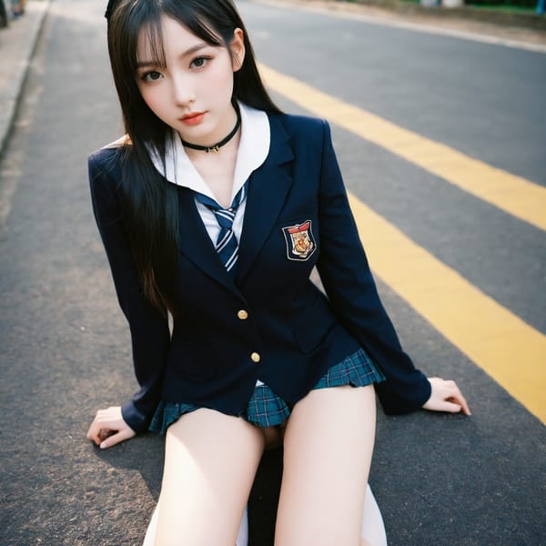 Tags: 21872187, SDXL
{"3": {"inputs": {"seed": 384330380970700, "steps": 64, "cfg": 7.58, "sampler_name": "dpmpp_2m", "scheduler": "karras", "denoise": 1.0, "model": ["27", 0], "positive": ["6", 0], "negative": ["7", 0], "latent_image": ["5", 0]}, "class_type": "KSampler"}, "4": {"inputs": {"ckpt_name": "helloworldxl.safetensors"}, "class_type": "CheckpointLoaderSimple"}, "5": {"inputs": {"width": 1024, "height": 1024, "batch_size": 1}, "class_type": "EmptyLatentImage"}, "6": {"inputs": {"text": "25 year old girl, (slim:1.05), (sexy lips:1.08), (idol:0.98), (double eyelids:0.97), (blush:1.12), (temptress:1.00), (pale skin:1.06), (seductive pose:0.96), (beautiful eyes:1.05), (detailed face:1.03), (seductive facial expression:1.08), (cute:1.09), (in a seductive pose:0.97), (large perky breasts:1.01), (cleavage:0.96), (thigh gap:1.07), (school uniform:1.05), choker, busy street, (soft lighting:1.09), (skin fuzz:1.08), (RAW:1.04), (natural looking skin:1.00), (portra:1.02), (detailed skin:1.09), (film:1.08), (textured skin:1.08), (candid cinema:1.08)", "clip": ["27", 1]}, "class_type": "CLIPTextEncode"}, "7": {"inputs": {"text": "(bad hands:1.07), (distorted:1.07), (watermark:1.14), (open mouth:1.06), (twisted:1.05), (worst quality:1.11), (low resolution:1.10)", "clip": ["27", 1]}, "class_type": "CLIPTextEncode"}, "8": {"inputs": {"samples": ["3", 0], "vae": ["4", 2]}, "class_type": "VAEDecode"}, "25": {"inputs": {"lora_name": "nudify_xl.safetensors", "strength_model": 0.24, "strength_clip": 0.19, "model": ["4", 0], "clip": ["4", 1]}, "class_type": "LoraLoader"}, "26": {"inputs": {"lora_name": "shirtlift_SDXL_v2.safetensors", "strength_model": 0.07, "strength_clip": 0.02, "model": ["25", 0], "clip": ["25", 1]}, "class_type": "LoraLoader"}, "27": {"inputs": {"lora_name": "PerfectEyesXL.safetensors", "strength_model": 0.03, "strength_clip": 0.11, "model": ["26", 0], "clip": ["26", 1]}, "class_type": "LoraLoader"}, "30": {"inputs": {"model_name": "4x_NMKD-Superscale-SP_178000_G.pth"}, "class_type": "UpscaleModelLoader"}, "31": {"inputs": {"upscale_model": ["30", 0], "image": ["8", 0]}, "class_type": "ImageUpscaleWithModel"}, "32": {"inputs": {"upscale_method": "lanczos", "scale_by": 0.5, "image": ["31", 0]}, "class_type": "ImageScaleBy"}, "33": {"inputs": {"pixels": ["32", 0], "vae": ["4", 2]}, "class_type": "VAEEncode"}, "34": {"inputs": {"seed": 384330380970700, "steps": 64, "cfg": 7.58, "sampler_name": "dpmpp_2m", "scheduler": "karras", "denoise": 0.3, "model": ["27", 0], "positive": ["6", 0], "negative": ["7", 0], "latent_image": ["33", 0]}, "class_type": "KSampler"}, "36": {"inputs": {"samples": ["34", 0], "vae": ["4", 2]}, "class_type": "VAEDecode"}, "39": {"inputs": {"filename_prefix": "comfyapi-1734039229927", "images": ["36", 0]}, "class_type": "SaveImage"}}