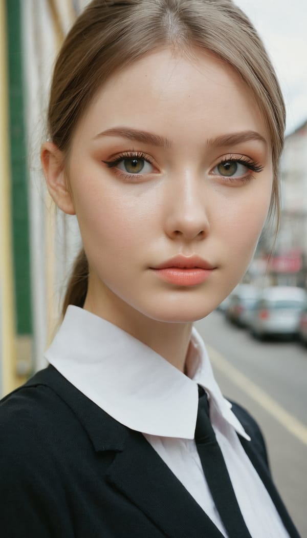 Tags: 21872187, SDXL
{"3": {"inputs": {"seed": 363074493156647, "steps": 32, "cfg": 6.65, "sampler_name": "dpmpp_2m", "scheduler": "karras", "denoise": 1.0, "model": ["27", 0], "positive": ["6", 0], "negative": ["7", 0], "latent_image": ["5", 0]}, "class_type": "KSampler"}, "4": {"inputs": {"ckpt_name": "juggernautxl.safetensors"}, "class_type": "CheckpointLoaderSimple"}, "5": {"inputs": {"width": 768, "height": 1344, "batch_size": 1}, "class_type": "EmptyLatentImage"}, "6": {"inputs": {"text": "26 year old girl, (russian:1.06), (ukrainian:1.01), (double eyelids:1.05), (temptress:0.97), (blush:1.09), (pale skin:0.99), (slim:1.10), (eyelashes:1.08), (sexy lips:1.01), (idol:0.99), (cute:1.06), (seductive facial expression:1.12), (seductive pose:1.04), (detailed face:1.02), (beautiful eyes:0.99), (perky ass:0.97), (exposed ass:1.13), (looking back:0.99), (sexy ass:1.13), (thigh gap:1.10), (school uniform:0.98), choker, busy street, (candid cinema:1.08), (skin fuzz:1.00), (natural looking skin:1.07), (textured skin:1.09), (film:1.08), (soft lighting:1.06), (RAW:1.07), (detailed skin:1.09), (portra:1.08)", "clip": ["27", 1]}, "class_type": "CLIPTextEncode"}, "7": {"inputs": {"text": "(open mouth:1.09), (watermark:1.05), (low resolution:1.10), (twisted:1.10), (bad hands:1.10), (distorted:1.14), (worst quality:1.08)", "clip": ["27", 1]}, "class_type": "CLIPTextEncode"}, "8": {"inputs": {"samples": ["3", 0], "vae": ["4", 2]}, "class_type": "VAEDecode"}, "25": {"inputs": {"lora_name": "nudify_xl.safetensors", "strength_model": 0.05, "strength_clip": 0.08, "model": ["4", 0], "clip": ["4", 1]}, "class_type": "LoraLoader"}, "26": {"inputs": {"lora_name": "shirtlift_SDXL_v2.safetensors", "strength_model": 0.1, "strength_clip": 0.03, "model": ["25", 0], "clip": ["25", 1]}, "class_type": "LoraLoader"}, "27": {"inputs": {"lora_name": "PerfectEyesXL.safetensors", "strength_model": 0.15, "strength_clip": 0.15, "model": ["26", 0], "clip": ["26", 1]}, "class_type": "LoraLoader"}, "30": {"inputs": {"model_name": "4x_NMKD-Superscale-SP_178000_G.pth"}, "class_type": "UpscaleModelLoader"}, "31": {"inputs": {"upscale_model": ["30", 0], "image": ["8", 0]}, "class_type": "ImageUpscaleWithModel"}, "32": {"inputs": {"upscale_method": "lanczos", "scale_by": 0.5, "image": ["31", 0]}, "class_type": "ImageScaleBy"}, "33": {"inputs": {"pixels": ["32", 0], "vae": ["4", 2]}, "class_type": "VAEEncode"}, "34": {"inputs": {"seed": 363074493156647, "steps": 32, "cfg": 6.65, "sampler_name": "dpmpp_2m", "scheduler": "karras", "denoise": 0.3, "model": ["27", 0], "positive": ["6", 0], "negative": ["7", 0], "latent_image": ["33", 0]}, "class_type": "KSampler"}, "36": {"inputs": {"samples": ["34", 0], "vae": ["4", 2]}, "class_type": "VAEDecode"}, "39": {"inputs": {"filename_prefix": "comfyapi-1714305958322", "images": ["36", 0]}, "class_type": "SaveImage"}}