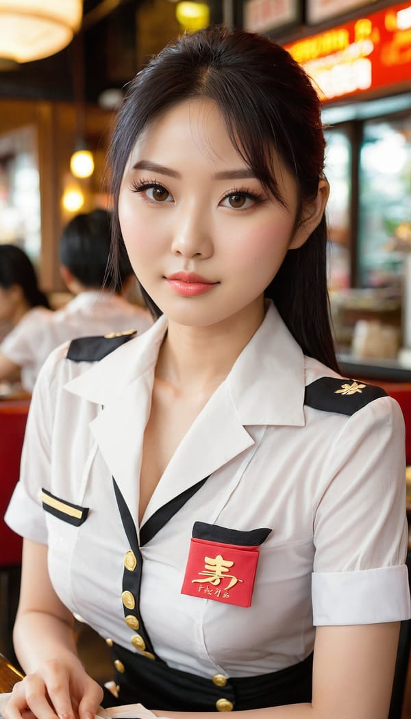 Tags: 21872187, SDXL
{"3": {"inputs": {"seed": 909330644398461, "steps": 64, "cfg": 7.11, "sampler_name": "dpmpp_2m", "scheduler": "karras", "denoise": 1.0, "model": ["27", 0], "positive": ["6", 0], "negative": ["7", 0], "latent_image": ["5", 0]}, "class_type": "KSampler"}, "4": {"inputs": {"ckpt_name": "juggernautxl.safetensors"}, "class_type": "CheckpointLoaderSimple"}, "5": {"inputs": {"width": 768, "height": 1344, "batch_size": 1}, "class_type": "EmptyLatentImage"}, "6": {"inputs": {"text": "23 year old girl, (taiwanese:0.96), (sexy lips:1.08), (idol:1.00), (seductive pose:1.02), (beautiful eyes:1.09), (eyelashes:1.07), (slim:0.97), (double eyelids:0.97), (detailed face:1.03), (temptress:1.14), (pale skin:1.07), (blush:1.13), (cute:1.02), (in a seductive pose:0.99), (large perky breasts:0.97), (cleavage:1.05), (thigh gap:0.97), (a waitress in uniform:1.05) working at a restaurant, (skin fuzz:1.07), (detailed skin:1.04), (candid cinema:1.01), (RAW:1.00), (portra:1.06), (film:1.07), (natural looking skin:1.04), (soft lighting:1.08), (textured skin:1.06)", "clip": ["27", 1]}, "class_type": "CLIPTextEncode"}, "7": {"inputs": {"text": "(open mouth:1.13), (low resolution:1.05), (distorted:1.09), (bad hands:1.14), (worst quality:1.13), (twisted:1.05), (watermark:1.12)", "clip": ["27", 1]}, "class_type": "CLIPTextEncode"}, "8": {"inputs": {"samples": ["3", 0], "vae": ["4", 2]}, "class_type": "VAEDecode"}, "25": {"inputs": {"lora_name": "nudify_xl.safetensors", "strength_model": 0.18, "strength_clip": 0.31, "model": ["4", 0], "clip": ["4", 1]}, "class_type": "LoraLoader"}, "26": {"inputs": {"lora_name": "shirtlift_SDXL_v2.safetensors", "strength_model": 0.0, "strength_clip": 0.15, "model": ["25", 0], "clip": ["25", 1]}, "class_type": "LoraLoader"}, "27": {"inputs": {"lora_name": "PerfectEyesXL.safetensors", "strength_model": 0.08, "strength_clip": 0.16, "model": ["26", 0], "clip": ["26", 1]}, "class_type": "LoraLoader"}, "30": {"inputs": {"model_name": "4x_NMKD-Superscale-SP_178000_G.pth"}, "class_type": "UpscaleModelLoader"}, "31": {"inputs": {"upscale_model": ["30", 0], "image": ["8", 0]}, "class_type": "ImageUpscaleWithModel"}, "32": {"inputs": {"upscale_method": "lanczos", "scale_by": 0.5, "image": ["31", 0]}, "class_type": "ImageScaleBy"}, "33": {"inputs": {"pixels": ["32", 0], "vae": ["4", 2]}, "class_type": "VAEEncode"}, "34": {"inputs": {"seed": 909330644398461, "steps": 64, "cfg": 7.11, "sampler_name": "dpmpp_2m", "scheduler": "karras", "denoise": 0.3, "model": ["27", 0], "positive": ["6", 0], "negative": ["7", 0], "latent_image": ["33", 0]}, "class_type": "KSampler"}, "36": {"inputs": {"samples": ["34", 0], "vae": ["4", 2]}, "class_type": "VAEDecode"}, "39": {"inputs": {"filename_prefix": "comfyapi-1718987217403", "images": ["36", 0]}, "class_type": "SaveImage"}}