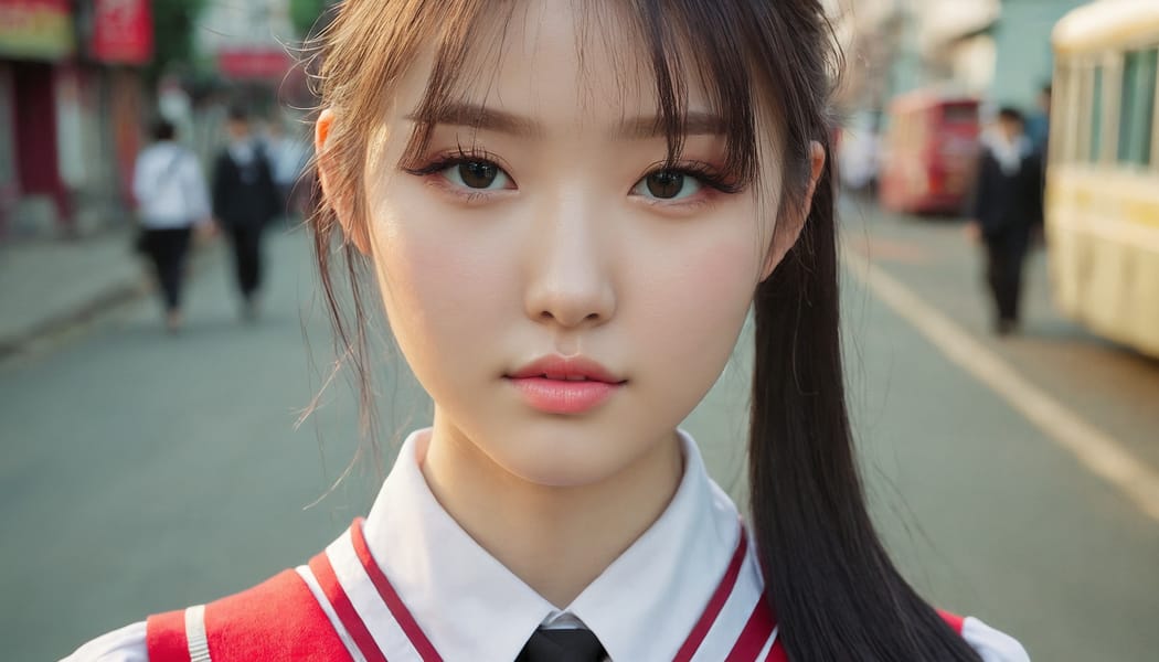 Tags: 21872187, SDXL
{"3": {"inputs": {"seed": 699423945165545, "steps": 32, "cfg": 6.1, "sampler_name": "dpmpp_2m", "scheduler": "karras", "denoise": 1.0, "model": ["27", 0], "positive": ["6", 0], "negative": ["7", 0], "latent_image": ["5", 0]}, "class_type": "KSampler"}, "4": {"inputs": {"ckpt_name": "juggernautxl.safetensors"}, "class_type": "CheckpointLoaderSimple"}, "5": {"inputs": {"width": 1344, "height": 768, "batch_size": 1}, "class_type": "EmptyLatentImage"}, "6": {"inputs": {"text": "18 year old girl, (ukrainian:0.96), (korean:1.11), (blush:0.95), (sexy lips:1.07), (temptress:0.99), (detailed face:1.14), (seductive pose:1.13), (slim:1.06), (cute:1.03), (beautiful eyes:1.00), (double eyelids:0.97), (eyelashes:1.09), (pale skin:0.99), (seductive facial expression:0.98), (idol:0.97), (in a seductive pose:1.13), (large perky breasts:1.02), (cleavage:0.98), (thigh gap:0.95), (school uniform:1.14), choker, busy street, (film:1.02), (skin fuzz:1.01), (RAW:1.08), (candid cinema:1.06), (natural looking skin:1.06), (portra:1.07), (textured skin:1.03), (detailed skin:1.02), (soft lighting:1.04)", "clip": ["27", 1]}, "class_type": "CLIPTextEncode"}, "7": {"inputs": {"text": "(open mouth:1.07), (bad hands:1.07), (worst quality:1.10), (watermark:1.06), (low resolution:1.09), (twisted:1.08), (distorted:1.11)", "clip": ["27", 1]}, "class_type": "CLIPTextEncode"}, "8": {"inputs": {"samples": ["3", 0], "vae": ["4", 2]}, "class_type": "VAEDecode"}, "25": {"inputs": {"lora_name": "nudify_xl.safetensors", "strength_model": 0.04, "strength_clip": 0.19, "model": ["4", 0], "clip": ["4", 1]}, "class_type": "LoraLoader"}, "26": {"inputs": {"lora_name": "shirtlift_SDXL_v2.safetensors", "strength_model": 0.13, "strength_clip": 0.08, "model": ["25", 0], "clip": ["25", 1]}, "class_type": "LoraLoader"}, "27": {"inputs": {"lora_name": "PerfectEyesXL.safetensors", "strength_model": 0.03, "strength_clip": 0.01, "model": ["26", 0], "clip": ["26", 1]}, "class_type": "LoraLoader"}, "30": {"inputs": {"model_name": "4x_NMKD-Superscale-SP_178000_G.pth"}, "class_type": "UpscaleModelLoader"}, "31": {"inputs": {"upscale_model": ["30", 0], "image": ["8", 0]}, "class_type": "ImageUpscaleWithModel"}, "32": {"inputs": {"upscale_method": "lanczos", "scale_by": 0.5, "image": ["31", 0]}, "class_type": "ImageScaleBy"}, "33": {"inputs": {"pixels": ["32", 0], "vae": ["4", 2]}, "class_type": "VAEEncode"}, "34": {"inputs": {"seed": 699423945165545, "steps": 32, "cfg": 6.1, "sampler_name": "dpmpp_2m", "scheduler": "karras", "denoise": 0.3, "model": ["27", 0], "positive": ["6", 0], "negative": ["7", 0], "latent_image": ["33", 0]}, "class_type": "KSampler"}, "36": {"inputs": {"samples": ["34", 0], "vae": ["4", 2]}, "class_type": "VAEDecode"}, "39": {"inputs": {"filename_prefix": "comfyapi-1724901965080", "images": ["36", 0]}, "class_type": "SaveImage"}}