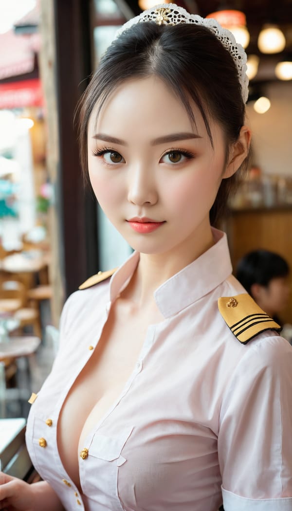 Tags: 21872187, SDXL
{"3": {"inputs": {"seed": 203055884527608, "steps": 32, "cfg": 6.34, "sampler_name": "dpmpp_2m", "scheduler": "karras", "denoise": 1.0, "model": ["27", 0], "positive": ["6", 0], "negative": ["7", 0], "latent_image": ["5", 0]}, "class_type": "KSampler"}, "4": {"inputs": {"ckpt_name": "juggernautxl.safetensors"}, "class_type": "CheckpointLoaderSimple"}, "5": {"inputs": {"width": 768, "height": 1344, "batch_size": 1}, "class_type": "EmptyLatentImage"}, "6": {"inputs": {"text": "28 year old girl, (chinese:1.03), (irish:0.98), (ukrainian:0.97), (seductive pose:0.96), (blush:1.11), (double eyelids:0.95), (slim:1.14), (eyelashes:1.13), (temptress:0.98), (beautiful eyes:1.13), (cute:1.10), (detailed face:1.04), (idol:0.97), (seductive facial expression:1.10), (pale skin:1.13), (sexy lips:1.06), (in a seductive pose:1.02), (large perky breasts:1.02), (cleavage:0.96), (thigh gap:1.14), (a waitress in uniform:1.12) working at a restaurant, (textured skin:1.08), (soft lighting:1.01), (film:1.05), (candid cinema:1.07), (detailed skin:1.09), (skin fuzz:1.08), (RAW:1.01), (portra:1.00), (natural looking skin:1.06)", "clip": ["27", 1]}, "class_type": "CLIPTextEncode"}, "7": {"inputs": {"text": "(watermark:1.11), (bad hands:1.12), (worst quality:1.11), (twisted:1.13), (open mouth:1.12), (distorted:1.07)", "clip": ["27", 1]}, "class_type": "CLIPTextEncode"}, "8": {"inputs": {"samples": ["3", 0], "vae": ["4", 2]}, "class_type": "VAEDecode"}, "25": {"inputs": {"lora_name": "nudify_xl.safetensors", "strength_model": 0.1, "strength_clip": 0.16, "model": ["4", 0], "clip": ["4", 1]}, "class_type": "LoraLoader"}, "26": {"inputs": {"lora_name": "shirtlift_SDXL_v2.safetensors", "strength_model": 0.11, "strength_clip": 0.15, "model": ["25", 0], "clip": ["25", 1]}, "class_type": "LoraLoader"}, "27": {"inputs": {"lora_name": "PerfectEyesXL.safetensors", "strength_model": 0.14, "strength_clip": 0.15, "model": ["26", 0], "clip": ["26", 1]}, "class_type": "LoraLoader"}, "30": {"inputs": {"model_name": "4x_NMKD-Superscale-SP_178000_G.pth"}, "class_type": "UpscaleModelLoader"}, "31": {"inputs": {"upscale_model": ["30", 0], "image": ["8", 0]}, "class_type": "ImageUpscaleWithModel"}, "32": {"inputs": {"upscale_method": "lanczos", "scale_by": 0.5, "image": ["31", 0]}, "class_type": "ImageScaleBy"}, "33": {"inputs": {"pixels": ["32", 0], "vae": ["4", 2]}, "class_type": "VAEEncode"}, "34": {"inputs": {"seed": 203055884527608, "steps": 32, "cfg": 6.34, "sampler_name": "dpmpp_2m", "scheduler": "karras", "denoise": 0.3, "model": ["27", 0], "positive": ["6", 0], "negative": ["7", 0], "latent_image": ["33", 0]}, "class_type": "KSampler"}, "36": {"inputs": {"samples": ["34", 0], "vae": ["4", 2]}, "class_type": "VAEDecode"}, "39": {"inputs": {"filename_prefix": "comfyapi-1714205061340", "images": ["36", 0]}, "class_type": "SaveImage"}}