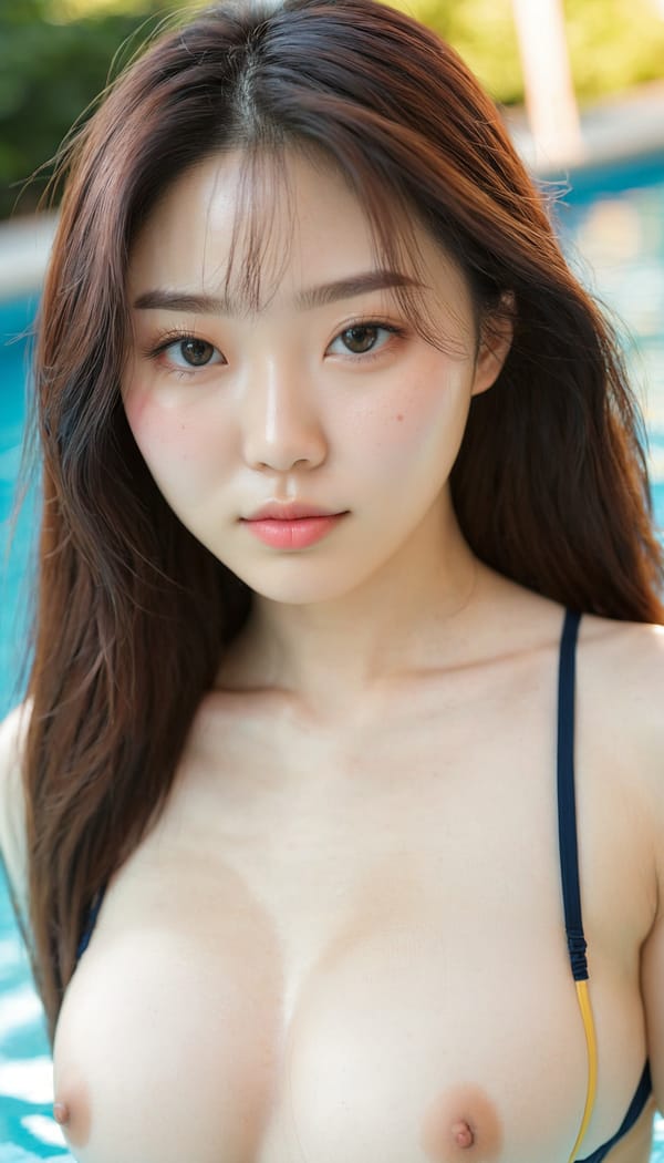 Tags: 21872187, SDXL
{"3": {"inputs": {"seed": 735199643331396, "steps": 64, "cfg": 7.92, "sampler_name": "dpmpp_2m", "scheduler": "karras", "denoise": 1.0, "model": ["27", 0], "positive": ["6", 0], "negative": ["7", 0], "latent_image": ["5", 0]}, "class_type": "KSampler"}, "4": {"inputs": {"ckpt_name": "juggernautxl.safetensors"}, "class_type": "CheckpointLoaderSimple"}, "5": {"inputs": {"width": 768, "height": 1344, "batch_size": 1}, "class_type": "EmptyLatentImage"}, "6": {"inputs": {"text": "23 year old girl, (korean:1.14), (double eyelids:1.08), (detailed face:1.14), (pale skin:1.00), (seductive facial expression:1.14), (cute:1.14), (temptress:1.07), (slim:0.96), (beautiful eyes:1.02), (idol:0.96), (blush:1.05), (seductive pose:1.04), (sexy lips:1.04), (eyelashes:1.05), (in a seductive pose:1.00), (large perky breasts:1.09), (cleavage:1.04), (thigh gap:1.13), (in a swimsuit:1.02) at a pool, (portra:1.09), (natural looking skin:1.06), (detailed skin:1.05), (textured skin:1.00), (RAW:1.08), (film:1.03), (soft lighting:1.00), (candid cinema:1.01), (skin fuzz:1.01)", "clip": ["27", 1]}, "class_type": "CLIPTextEncode"}, "7": {"inputs": {"text": "(open mouth:1.12), (worst quality:1.06), (twisted:1.11), (watermark:1.10), (distorted:1.06), (bad hands:1.08), (low resolution:1.10)", "clip": ["27", 1]}, "class_type": "CLIPTextEncode"}, "8": {"inputs": {"samples": ["3", 0], "vae": ["4", 2]}, "class_type": "VAEDecode"}, "25": {"inputs": {"lora_name": "nudify_xl.safetensors", "strength_model": 0.31, "strength_clip": 0.0, "model": ["4", 0], "clip": ["4", 1]}, "class_type": "LoraLoader"}, "26": {"inputs": {"lora_name": "shirtlift_SDXL_v2.safetensors", "strength_model": 0.16, "strength_clip": 0.0, "model": ["25", 0], "clip": ["25", 1]}, "class_type": "LoraLoader"}, "27": {"inputs": {"lora_name": "PerfectEyesXL.safetensors", "strength_model": 0.1, "strength_clip": 0.13, "model": ["26", 0], "clip": ["26", 1]}, "class_type": "LoraLoader"}, "30": {"inputs": {"model_name": "4x_NMKD-Superscale-SP_178000_G.pth"}, "class_type": "UpscaleModelLoader"}, "31": {"inputs": {"upscale_model": ["30", 0], "image": ["8", 0]}, "class_type": "ImageUpscaleWithModel"}, "32": {"inputs": {"upscale_method": "lanczos", "scale_by": 0.5, "image": ["31", 0]}, "class_type": "ImageScaleBy"}, "33": {"inputs": {"pixels": ["32", 0], "vae": ["4", 2]}, "class_type": "VAEEncode"}, "34": {"inputs": {"seed": 735199643331396, "steps": 64, "cfg": 7.92, "sampler_name": "dpmpp_2m", "scheduler": "karras", "denoise": 0.3, "model": ["27", 0], "positive": ["6", 0], "negative": ["7", 0], "latent_image": ["33", 0]}, "class_type": "KSampler"}, "36": {"inputs": {"samples": ["34", 0], "vae": ["4", 2]}, "class_type": "VAEDecode"}, "39": {"inputs": {"filename_prefix": "comfyapi-1725117549330", "images": ["36", 0]}, "class_type": "SaveImage"}}