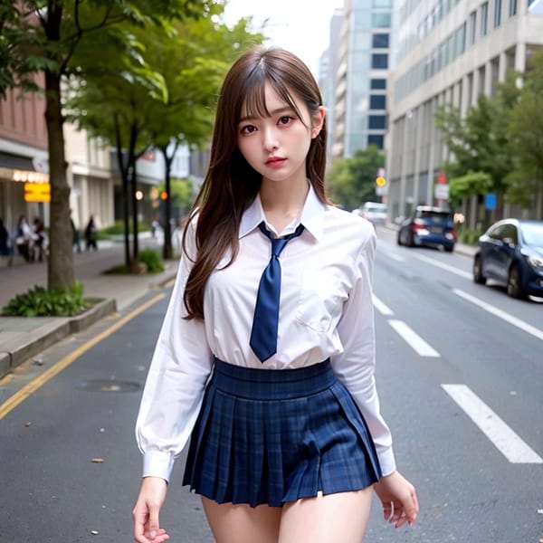 Tags: 21872187
<lora:JapaneseDollLikeness_v15:0.63>, <lora:taiwanDollLikeness_v20:0.26>, (school uniform:1.12), (large breasts:0.94), choker, busy street in urban city, (seductive pose:1.05), extremely detailed eyes, extremely detailed face, (photorealistic:1.07), sexy lips, double eyelids, pale skin, perky breasts, full body portrait, textured skin, RAW, best quality, sharp, hyper realistic, (long slim legs:1.10), (thigh gap:1.04), (stunningly attractive:0.95), (dramatic:1.05)
Negative prompt: anime, black and white, (worst quality:2.07)
Steps: 32, Sampler: DPM++ 2M Karras, CFG scale: 6.86, Seed: 3970020625, Size: 512x512, Model hash: fc2511737a, Model: chilloutmix_NiPrunedFp32Fix, Seed resize from: -1x-1, Denoising strength: 0.4, Version: v1.2.1, Hires upscale: 2.0, Hires steps: 16, Hires upscaler: ESRGAN_4x