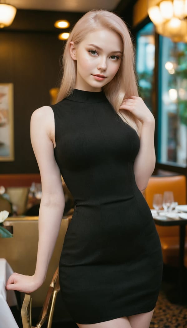 Tags: 21872187, SDXL
{"3": {"inputs": {"seed": 771721053661524, "steps": 32, "cfg": 5.72, "sampler_name": "dpmpp_2m", "scheduler": "karras", "denoise": 1.0, "model": ["27", 0], "positive": ["6", 0], "negative": ["7", 0], "latent_image": ["5", 0]}, "class_type": "KSampler"}, "4": {"inputs": {"ckpt_name": "juggernautxl.safetensors"}, "class_type": "CheckpointLoaderSimple"}, "5": {"inputs": {"width": 768, "height": 1344, "batch_size": 1}, "class_type": "EmptyLatentImage"}, "6": {"inputs": {"text": "26 year old girl, (russian:1.04), (cute:1.04), (blush:1.07), (temptress:0.97), (detailed face:1.13), (sexy lips:1.02), (seductive facial expression:1.12), (pale skin:1.05), (slim:1.14), (idol:1.11), (eyelashes:1.01), (seductive pose:1.08), (double eyelids:1.08), (perky ass:1.14), (exposed ass:1.10), (looking back:1.06), (sexy ass:0.99), (thigh gap:1.11), (wearing a little black dress:1.13) at a fine dining restaurant, (detailed skin:1.07), (textured skin:1.05), (portra:1.02), (film:1.06), (candid cinema:1.01), (natural looking skin:1.01), (soft lighting:1.06), (skin fuzz:1.03), (RAW:1.05)", "clip": ["27", 1]}, "class_type": "CLIPTextEncode"}, "7": {"inputs": {"text": "(bad hands:1.12), (watermark:1.14), (low resolution:1.05), (twisted:1.07), (open mouth:1.08), (worst quality:1.08), (distorted:1.09)", "clip": ["27", 1]}, "class_type": "CLIPTextEncode"}, "8": {"inputs": {"samples": ["3", 0], "vae": ["4", 2]}, "class_type": "VAEDecode"}, "25": {"inputs": {"lora_name": "nudify_xl.safetensors", "strength_model": 0.38, "strength_clip": 0.24, "model": ["4", 0], "clip": ["4", 1]}, "class_type": "LoraLoader"}, "26": {"inputs": {"lora_name": "shirtlift_SDXL_v2.safetensors", "strength_model": 0.05, "strength_clip": 0.14, "model": ["25", 0], "clip": ["25", 1]}, "class_type": "LoraLoader"}, "27": {"inputs": {"lora_name": "PerfectEyesXL.safetensors", "strength_model": 0.12, "strength_clip": 0.04, "model": ["26", 0], "clip": ["26", 1]}, "class_type": "LoraLoader"}, "30": {"inputs": {"model_name": "4x_NMKD-Superscale-SP_178000_G.pth"}, "class_type": "UpscaleModelLoader"}, "31": {"inputs": {"upscale_model": ["30", 0], "image": ["8", 0]}, "class_type": "ImageUpscaleWithModel"}, "32": {"inputs": {"upscale_method": "lanczos", "scale_by": 0.5, "image": ["31", 0]}, "class_type": "ImageScaleBy"}, "33": {"inputs": {"pixels": ["32", 0], "vae": ["4", 2]}, "class_type": "VAEEncode"}, "34": {"inputs": {"seed": 771721053661524, "steps": 32, "cfg": 5.72, "sampler_name": "dpmpp_2m", "scheduler": "karras", "denoise": 0.3, "model": ["27", 0], "positive": ["6", 0], "negative": ["7", 0], "latent_image": ["33", 0]}, "class_type": "KSampler"}, "36": {"inputs": {"samples": ["34", 0], "vae": ["4", 2]}, "class_type": "VAEDecode"}, "39": {"inputs": {"filename_prefix": "comfyapi-1726704758335", "images": ["36", 0]}, "class_type": "SaveImage"}}