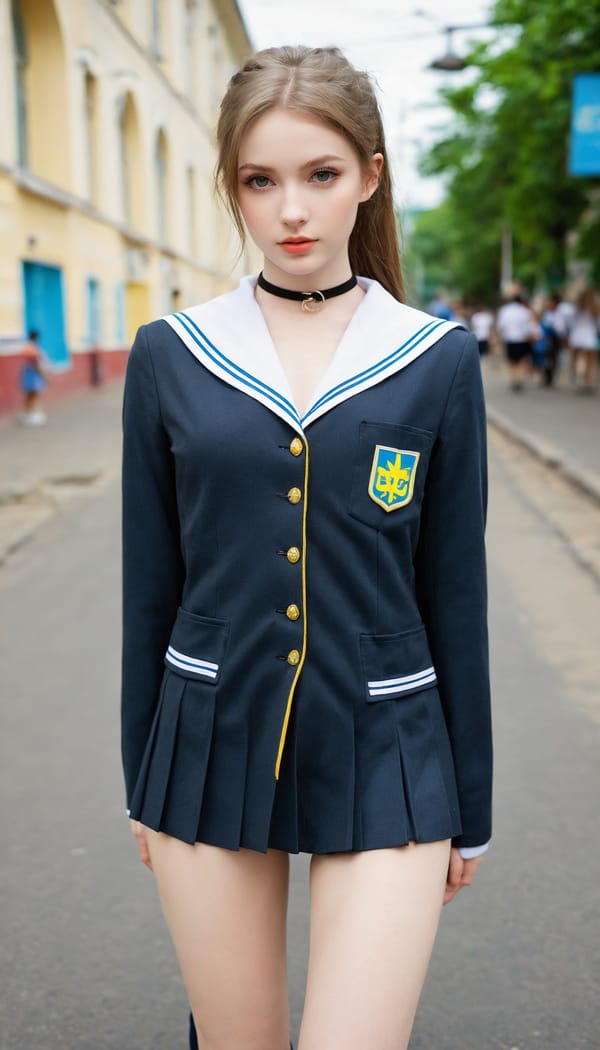 Tags: 21872187, SDXL
{"3": {"inputs": {"seed": 835776760940768, "steps": 64, "cfg": 6.64, "sampler_name": "dpmpp_2m", "scheduler": "karras", "denoise": 1.0, "model": ["27", 0], "positive": ["6", 0], "negative": ["7", 0], "latent_image": ["5", 0]}, "class_type": "KSampler"}, "4": {"inputs": {"ckpt_name": "helloworldxl.safetensors"}, "class_type": "CheckpointLoaderSimple"}, "5": {"inputs": {"width": 768, "height": 1344, "batch_size": 1}, "class_type": "EmptyLatentImage"}, "6": {"inputs": {"text": "24 year old girl, (ukrainian:1.08), (idol:1.06), (slim:0.96), (seductive pose:0.95), (detailed face:0.96), (blush:0.96), (cute:0.95), (beautiful eyes:1.00), (temptress:1.12), (double eyelids:1.11), (eyelashes:0.97), (seductive facial expression:1.12), (sexy lips:1.04), (pale skin:1.14), (perky ass:1.02), (exposed ass:0.96), (looking back:1.10), (sexy ass:1.02), (thigh gap:1.10), (school uniform:1.06), choker, busy street, (natural looking skin:1.05), (textured skin:1.01), (RAW:1.06), (portra:1.00), (detailed skin:1.07), (candid cinema:1.07), (skin fuzz:1.07), (soft lighting:1.03), (film:1.00)", "clip": ["27", 1]}, "class_type": "CLIPTextEncode"}, "7": {"inputs": {"text": "(open mouth:1.10), (twisted:1.07), (watermark:1.10), (worst quality:1.05), (low resolution:1.14), (bad hands:1.14), (distorted:1.09)", "clip": ["27", 1]}, "class_type": "CLIPTextEncode"}, "8": {"inputs": {"samples": ["3", 0], "vae": ["4", 2]}, "class_type": "VAEDecode"}, "25": {"inputs": {"lora_name": "nudify_xl.safetensors", "strength_model": 0.08, "strength_clip": 0.25, "model": ["4", 0], "clip": ["4", 1]}, "class_type": "LoraLoader"}, "26": {"inputs": {"lora_name": "shirtlift_SDXL_v2.safetensors", "strength_model": 0.07, "strength_clip": 0.14, "model": ["25", 0], "clip": ["25", 1]}, "class_type": "LoraLoader"}, "27": {"inputs": {"lora_name": "PerfectEyesXL.safetensors", "strength_model": 0.18, "strength_clip": 0.18, "model": ["26", 0], "clip": ["26", 1]}, "class_type": "LoraLoader"}, "30": {"inputs": {"model_name": "4x_NMKD-Superscale-SP_178000_G.pth"}, "class_type": "UpscaleModelLoader"}, "31": {"inputs": {"upscale_model": ["30", 0], "image": ["8", 0]}, "class_type": "ImageUpscaleWithModel"}, "32": {"inputs": {"upscale_method": "lanczos", "scale_by": 0.5, "image": ["31", 0]}, "class_type": "ImageScaleBy"}, "33": {"inputs": {"pixels": ["32", 0], "vae": ["4", 2]}, "class_type": "VAEEncode"}, "34": {"inputs": {"seed": 835776760940768, "steps": 64, "cfg": 6.64, "sampler_name": "dpmpp_2m", "scheduler": "karras", "denoise": 0.3, "model": ["27", 0], "positive": ["6", 0], "negative": ["7", 0], "latent_image": ["33", 0]}, "class_type": "KSampler"}, "36": {"inputs": {"samples": ["34", 0], "vae": ["4", 2]}, "class_type": "VAEDecode"}, "39": {"inputs": {"filename_prefix": "comfyapi-1732203492703", "images": ["36", 0]}, "class_type": "SaveImage"}}