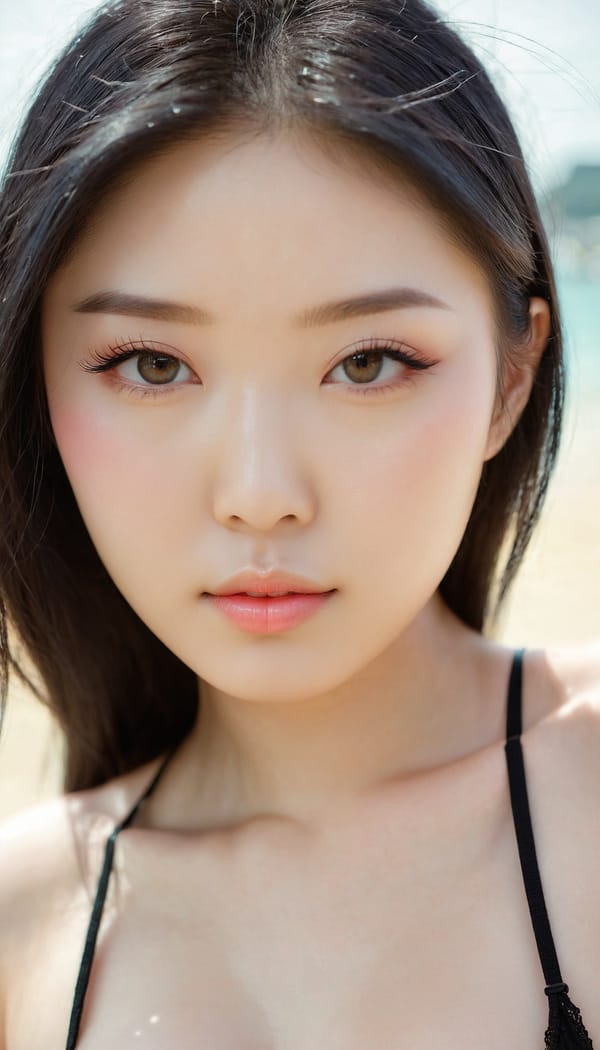 Tags: 21872187, SDXL
{"3": {"inputs": {"seed": 999645522481799, "steps": 32, "cfg": 7.77, "sampler_name": "dpmpp_2m", "scheduler": "karras", "denoise": 1.0, "model": ["27", 0], "positive": ["6", 0], "negative": ["7", 0], "latent_image": ["5", 0]}, "class_type": "KSampler"}, "4": {"inputs": {"ckpt_name": "juggernautxl.safetensors"}, "class_type": "CheckpointLoaderSimple"}, "5": {"inputs": {"width": 768, "height": 1344, "batch_size": 1}, "class_type": "EmptyLatentImage"}, "6": {"inputs": {"text": "20 year old girl, (chinese:1.13), (ukrainian:0.97), (taiwanese:1.04), (sexy lips:0.98), (seductive pose:0.98), (blush:1.06), (pale skin:1.07), (eyelashes:1.00), (idol:1.01), (seductive facial expression:0.95), (detailed face:1.13), (cute:1.04), (beautiful eyes:1.07), (double eyelids:1.04), (slim:0.95), (in a seductive pose:1.00), (large perky breasts:1.01), (cleavage:1.02), (thigh gap:1.14), wearing (bikini:1.10) at a beach, (detailed skin:1.00), (portra:1.01), (textured skin:1.04), (skin fuzz:1.03), (natural looking skin:1.08), (film:1.00), (RAW:1.05), (soft lighting:1.04), (candid cinema:1.07)", "clip": ["27", 1]}, "class_type": "CLIPTextEncode"}, "7": {"inputs": {"text": "(bad hands:1.10), (twisted:1.07), (watermark:1.12), (open mouth:1.08), (worst quality:1.10), (distorted:1.07), (low resolution:1.10)", "clip": ["27", 1]}, "class_type": "CLIPTextEncode"}, "8": {"inputs": {"samples": ["3", 0], "vae": ["4", 2]}, "class_type": "VAEDecode"}, "25": {"inputs": {"lora_name": "nudify_xl.safetensors", "strength_model": 0.14, "strength_clip": 0.09, "model": ["4", 0], "clip": ["4", 1]}, "class_type": "LoraLoader"}, "26": {"inputs": {"lora_name": "shirtlift_SDXL_v2.safetensors", "strength_model": 0.0, "strength_clip": 0.03, "model": ["25", 0], "clip": ["25", 1]}, "class_type": "LoraLoader"}, "27": {"inputs": {"lora_name": "PerfectEyesXL.safetensors", "strength_model": 0.08, "strength_clip": 0.05, "model": ["26", 0], "clip": ["26", 1]}, "class_type": "LoraLoader"}, "30": {"inputs": {"model_name": "4x_NMKD-Superscale-SP_178000_G.pth"}, "class_type": "UpscaleModelLoader"}, "31": {"inputs": {"upscale_model": ["30", 0], "image": ["8", 0]}, "class_type": "ImageUpscaleWithModel"}, "32": {"inputs": {"upscale_method": "lanczos", "scale_by": 0.5, "image": ["31", 0]}, "class_type": "ImageScaleBy"}, "33": {"inputs": {"pixels": ["32", 0], "vae": ["4", 2]}, "class_type": "VAEEncode"}, "34": {"inputs": {"seed": 999645522481799, "steps": 32, "cfg": 7.77, "sampler_name": "dpmpp_2m", "scheduler": "karras", "denoise": 0.3, "model": ["27", 0], "positive": ["6", 0], "negative": ["7", 0], "latent_image": ["33", 0]}, "class_type": "KSampler"}, "36": {"inputs": {"samples": ["34", 0], "vae": ["4", 2]}, "class_type": "VAEDecode"}, "39": {"inputs": {"filename_prefix": "comfyapi-1713356768400", "images": ["36", 0]}, "class_type": "SaveImage"}}