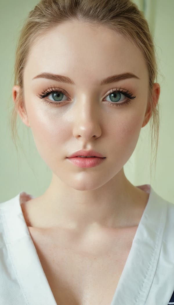 Tags: 21872187, SDXL
{"3": {"inputs": {"seed": 734692677679565, "steps": 32, "cfg": 5.69, "sampler_name": "dpmpp_2m", "scheduler": "karras", "denoise": 1.0, "model": ["27", 0], "positive": ["6", 0], "negative": ["7", 0], "latent_image": ["5", 0]}, "class_type": "KSampler"}, "4": {"inputs": {"ckpt_name": "juggernautxl.safetensors"}, "class_type": "CheckpointLoaderSimple"}, "5": {"inputs": {"width": 768, "height": 1344, "batch_size": 1}, "class_type": "EmptyLatentImage"}, "6": {"inputs": {"text": "20 year old girl, (irish:0.99), (slim:1.06), (sexy lips:1.01), (temptress:1.09), (pale skin:1.13), (detailed face:1.05), (eyelashes:1.09), (seductive pose:1.13), (beautiful eyes:1.11), (seductive facial expression:1.10), (blush:1.10), (idol:1.09), (double eyelids:0.99), (cute:0.97), (on all fours:1.02), (spreading ass cheeks:0.97), (from behind:1.05), (backboob:1.05), (nurse in uniform:1.04) working in a hospital ward, (portra:1.03), (soft lighting:1.05), (textured skin:1.01), (RAW:1.00), (natural looking skin:1.04), (candid cinema:1.01), (detailed skin:1.01), (film:1.00), (skin fuzz:1.00)", "clip": ["27", 1]}, "class_type": "CLIPTextEncode"}, "7": {"inputs": {"text": "(worst quality:1.12), (watermark:1.08), (low resolution:1.06), (open mouth:1.07), (bad hands:1.07), (twisted:1.06), (distorted:1.06)", "clip": ["27", 1]}, "class_type": "CLIPTextEncode"}, "8": {"inputs": {"samples": ["3", 0], "vae": ["4", 2]}, "class_type": "VAEDecode"}, "25": {"inputs": {"lora_name": "nudify_xl.safetensors", "strength_model": 0.38, "strength_clip": 0.07, "model": ["4", 0], "clip": ["4", 1]}, "class_type": "LoraLoader"}, "26": {"inputs": {"lora_name": "shirtlift_SDXL_v2.safetensors", "strength_model": 0.1, "strength_clip": 0.08, "model": ["25", 0], "clip": ["25", 1]}, "class_type": "LoraLoader"}, "27": {"inputs": {"lora_name": "PerfectEyesXL.safetensors", "strength_model": 0.0, "strength_clip": 0.09, "model": ["26", 0], "clip": ["26", 1]}, "class_type": "LoraLoader"}, "30": {"inputs": {"model_name": "4x_NMKD-Superscale-SP_178000_G.pth"}, "class_type": "UpscaleModelLoader"}, "31": {"inputs": {"upscale_model": ["30", 0], "image": ["8", 0]}, "class_type": "ImageUpscaleWithModel"}, "32": {"inputs": {"upscale_method": "lanczos", "scale_by": 0.5, "image": ["31", 0]}, "class_type": "ImageScaleBy"}, "33": {"inputs": {"pixels": ["32", 0], "vae": ["4", 2]}, "class_type": "VAEEncode"}, "34": {"inputs": {"seed": 734692677679565, "steps": 32, "cfg": 5.69, "sampler_name": "dpmpp_2m", "scheduler": "karras", "denoise": 0.3, "model": ["27", 0], "positive": ["6", 0], "negative": ["7", 0], "latent_image": ["33", 0]}, "class_type": "KSampler"}, "36": {"inputs": {"samples": ["34", 0], "vae": ["4", 2]}, "class_type": "VAEDecode"}, "39": {"inputs": {"filename_prefix": "comfyapi-1718424314968", "images": ["36", 0]}, "class_type": "SaveImage"}}