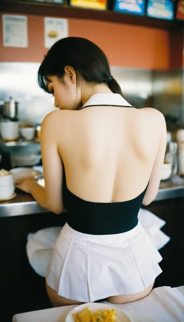 Tags: 21872187, SDXL
{"3": {"inputs": {"seed": 851601565742839, "steps": 32, "cfg": 6.35, "sampler_name": "dpmpp_2m", "scheduler": "karras", "denoise": 1.0, "model": ["27", 0], "positive": ["6", 0], "negative": ["7", 0], "latent_image": ["5", 0]}, "class_type": "KSampler"}, "4": {"inputs": {"ckpt_name": "helloworldxl.safetensors"}, "class_type": "CheckpointLoaderSimple"}, "5": {"inputs": {"width": 768, "height": 1344, "batch_size": 1}, "class_type": "EmptyLatentImage"}, "6": {"inputs": {"text": "21 year old girl, (sexy lips:1.13), (eyelashes:1.09), (seductive facial expression:1.04), (idol:1.01), (slim:1.07), (pale skin:0.98), (seductive pose:1.06), (cute:1.04), (detailed face:0.99), (double eyelids:1.00), (temptress:0.99), (beautiful eyes:0.99), (on all fours:1.01), (spreading ass cheeks:0.97), (from behind:1.02), (backboob:1.11), (a waitress in uniform:1.08) working at a restaurant, (candid cinema:1.02), (film:1.02), (portra:1.02), (textured skin:1.05), (natural looking skin:1.00), (detailed skin:1.01), (skin fuzz:1.09), (RAW:1.01), (soft lighting:1.09)", "clip": ["27", 1]}, "class_type": "CLIPTextEncode"}, "7": {"inputs": {"text": "(distorted:1.14), (twisted:1.12), (open mouth:1.13), (low resolution:1.10), (worst quality:1.12), (watermark:1.12), (bad hands:1.08)", "clip": ["27", 1]}, "class_type": "CLIPTextEncode"}, "8": {"inputs": {"samples": ["3", 0], "vae": ["4", 2]}, "class_type": "VAEDecode"}, "25": {"inputs": {"lora_name": "nudify_xl.safetensors", "strength_model": 0.21, "strength_clip": 0.02, "model": ["4", 0], "clip": ["4", 1]}, "class_type": "LoraLoader"}, "26": {"inputs": {"lora_name": "shirtlift_SDXL_v2.safetensors", "strength_model": 0.01, "strength_clip": 0.12, "model": ["25", 0], "clip": ["25", 1]}, "class_type": "LoraLoader"}, "27": {"inputs": {"lora_name": "PerfectEyesXL.safetensors", "strength_model": 0.05, "strength_clip": 0.09, "model": ["26", 0], "clip": ["26", 1]}, "class_type": "LoraLoader"}, "30": {"inputs": {"model_name": "4x_NMKD-Superscale-SP_178000_G.pth"}, "class_type": "UpscaleModelLoader"}, "31": {"inputs": {"upscale_model": ["30", 0], "image": ["8", 0]}, "class_type": "ImageUpscaleWithModel"}, "32": {"inputs": {"upscale_method": "lanczos", "scale_by": 0.5, "image": ["31", 0]}, "class_type": "ImageScaleBy"}, "33": {"inputs": {"pixels": ["32", 0], "vae": ["4", 2]}, "class_type": "VAEEncode"}, "34": {"inputs": {"seed": 851601565742839, "steps": 32, "cfg": 6.35, "sampler_name": "dpmpp_2m", "scheduler": "karras", "denoise": 0.3, "model": ["27", 0], "positive": ["6", 0], "negative": ["7", 0], "latent_image": ["33", 0]}, "class_type": "KSampler"}, "36": {"inputs": {"samples": ["34", 0], "vae": ["4", 2]}, "class_type": "VAEDecode"}, "39": {"inputs": {"filename_prefix": "comfyapi-1735813975731", "images": ["36", 0]}, "class_type": "SaveImage"}}