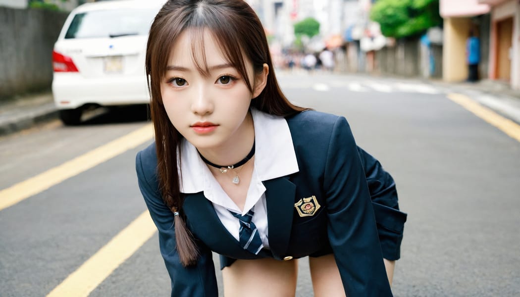 Tags: 21872187, SDXL
{"3": {"inputs": {"seed": 920339723835624, "steps": 32, "cfg": 7.08, "sampler_name": "dpmpp_2m", "scheduler": "karras", "denoise": 1.0, "model": ["27", 0], "positive": ["6", 0], "negative": ["7", 0], "latent_image": ["5", 0]}, "class_type": "KSampler"}, "4": {"inputs": {"ckpt_name": "leosamsHelloworldSDXL_helloworldSDXL32DPO.safetensors"}, "class_type": "CheckpointLoaderSimple"}, "5": {"inputs": {"width": 1344, "height": 768, "batch_size": 1}, "class_type": "EmptyLatentImage"}, "6": {"inputs": {"text": "18 year old girl, (japanese:1.07), (korean:1.13), (beautiful eyes:0.96), (temptress:1.14), (double eyelids:1.00), (eyelashes:0.99), (idol:1.02), (slim:1.08), (seductive pose:1.06), (seductive facial expression:1.05), (detailed face:0.97), (cute:1.13), (pale skin:1.06), (blush:1.05), (on all fours:1.01), (spreading ass cheeks:1.00), (from behind:1.05), (backboob:0.99), (school uniform:1.01), choker, busy street, (film:1.04), (detailed skin:1.02), (natural looking skin:1.01), (portra:1.09), (soft lighting:1.04), (candid cinema:1.05), (textured skin:1.04), (RAW:1.04)", "clip": ["27", 1]}, "class_type": "CLIPTextEncode"}, "7": {"inputs": {"text": "(distorted:1.08), (bad hands:1.14), (worst quality:1.09), (watermark:1.10), (open mouth:1.11), (low resolution:1.06), (twisted:1.08)", "clip": ["27", 1]}, "class_type": "CLIPTextEncode"}, "8": {"inputs": {"samples": ["3", 0], "vae": ["4", 2]}, "class_type": "VAEDecode"}, "25": {"inputs": {"lora_name": "nudify_xl.safetensors", "strength_model": 0.32, "strength_clip": 0.36, "model": ["4", 0], "clip": ["4", 1]}, "class_type": "LoraLoader"}, "26": {"inputs": {"lora_name": "shirtlift_SDXL_v2.safetensors", "strength_model": 0.05, "strength_clip": 0.17, "model": ["25", 0], "clip": ["25", 1]}, "class_type": "LoraLoader"}, "27": {"inputs": {"lora_name": "PerfectEyesXL.safetensors", "strength_model": 0.16, "strength_clip": 0.14, "model": ["26", 0], "clip": ["26", 1]}, "class_type": "LoraLoader"}, "30": {"inputs": {"model_name": "4x_NMKD-Superscale-SP_178000_G.pth"}, "class_type": "UpscaleModelLoader"}, "31": {"inputs": {"upscale_model": ["30", 0], "image": ["8", 0]}, "class_type": "ImageUpscaleWithModel"}, "32": {"inputs": {"upscale_method": "lanczos", "scale_by": 0.5, "image": ["31", 0]}, "class_type": "ImageScaleBy"}, "33": {"inputs": {"pixels": ["32", 0], "vae": ["4", 2]}, "class_type": "VAEEncode"}, "34": {"inputs": {"seed": 920339723835624, "steps": 32, "cfg": 7.08, "sampler_name": "dpmpp_2m", "scheduler": "karras", "denoise": 0.3, "model": ["27", 0], "positive": ["6", 0], "negative": ["7", 0], "latent_image": ["33", 0]}, "class_type": "KSampler"}, "36": {"inputs": {"samples": ["34", 0], "vae": ["4", 2]}, "class_type": "VAEDecode"}, "39": {"inputs": {"filename_prefix": "comfyapi-1708043778515", "images": ["36", 0]}, "class_type": "SaveImage"}}