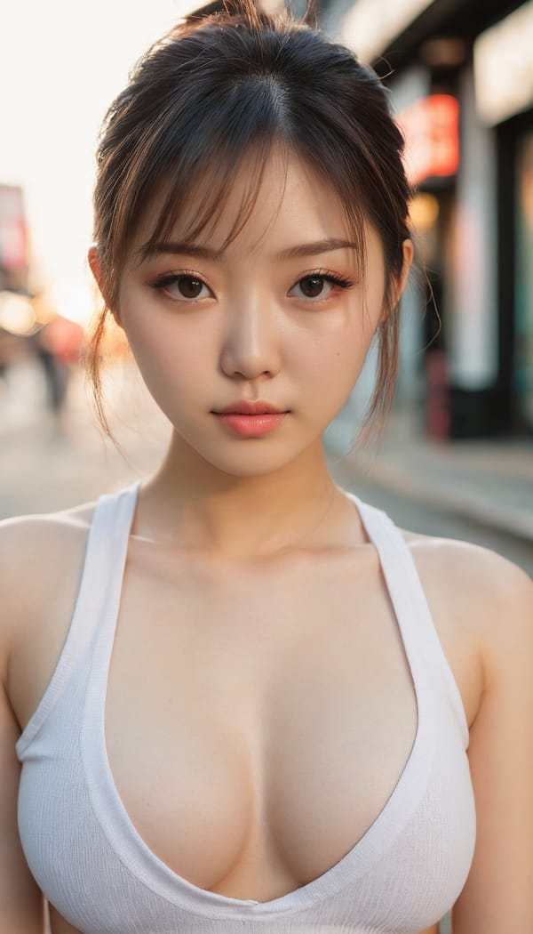 Tags: 21872187, SDXL
{"3": {"inputs": {"seed": 361377521025280, "steps": 64, "cfg": 5.02, "sampler_name": "dpmpp_2m", "scheduler": "karras", "denoise": 1.0, "model": ["27", 0], "positive": ["6", 0], "negative": ["7", 0], "latent_image": ["5", 0]}, "class_type": "KSampler"}, "4": {"inputs": {"ckpt_name": "juggernautxl.safetensors"}, "class_type": "CheckpointLoaderSimple"}, "5": {"inputs": {"width": 768, "height": 1344, "batch_size": 1}, "class_type": "EmptyLatentImage"}, "6": {"inputs": {"text": "26 year old girl, (korean:1.09), (ukrainian:0.97), (japanese:0.98), (seductive facial expression:1.05), (eyelashes:1.13), (detailed face:1.14), (pale skin:1.13), (cute:1.14), (blush:1.10), (idol:1.02), (sexy lips:0.95), (slim:1.12), (seductive pose:0.99), (double eyelids:1.14), (temptress:1.02), (perky ass:1.09), (exposed ass:1.13), (looking back:1.04), (sexy ass:1.00), (thigh gap:1.02), (white tanktop:1.14), busy street, (detailed skin:1.07), (portra:1.07), (soft lighting:1.08), (film:1.02), (textured skin:1.07), (candid cinema:1.02), (natural looking skin:1.01), (RAW:1.00), (skin fuzz:1.06)", "clip": ["27", 1]}, "class_type": "CLIPTextEncode"}, "7": {"inputs": {"text": "(open mouth:1.11), (worst quality:1.06), (distorted:1.13), (twisted:1.09), (bad hands:1.09), (watermark:1.07), (low resolution:1.06)", "clip": ["27", 1]}, "class_type": "CLIPTextEncode"}, "8": {"inputs": {"samples": ["3", 0], "vae": ["4", 2]}, "class_type": "VAEDecode"}, "25": {"inputs": {"lora_name": "nudify_xl.safetensors", "strength_model": 0.25, "strength_clip": 0.23, "model": ["4", 0], "clip": ["4", 1]}, "class_type": "LoraLoader"}, "26": {"inputs": {"lora_name": "shirtlift_SDXL_v2.safetensors", "strength_model": 0.12, "strength_clip": 0.03, "model": ["25", 0], "clip": ["25", 1]}, "class_type": "LoraLoader"}, "27": {"inputs": {"lora_name": "PerfectEyesXL.safetensors", "strength_model": 0.04, "strength_clip": 0.15, "model": ["26", 0], "clip": ["26", 1]}, "class_type": "LoraLoader"}, "30": {"inputs": {"model_name": "4x_NMKD-Superscale-SP_178000_G.pth"}, "class_type": "UpscaleModelLoader"}, "31": {"inputs": {"upscale_model": ["30", 0], "image": ["8", 0]}, "class_type": "ImageUpscaleWithModel"}, "32": {"inputs": {"upscale_method": "lanczos", "scale_by": 0.5, "image": ["31", 0]}, "class_type": "ImageScaleBy"}, "33": {"inputs": {"pixels": ["32", 0], "vae": ["4", 2]}, "class_type": "VAEEncode"}, "34": {"inputs": {"seed": 361377521025280, "steps": 64, "cfg": 5.02, "sampler_name": "dpmpp_2m", "scheduler": "karras", "denoise": 0.3, "model": ["27", 0], "positive": ["6", 0], "negative": ["7", 0], "latent_image": ["33", 0]}, "class_type": "KSampler"}, "36": {"inputs": {"samples": ["34", 0], "vae": ["4", 2]}, "class_type": "VAEDecode"}, "39": {"inputs": {"filename_prefix": "comfyapi-1724876015175", "images": ["36", 0]}, "class_type": "SaveImage"}}