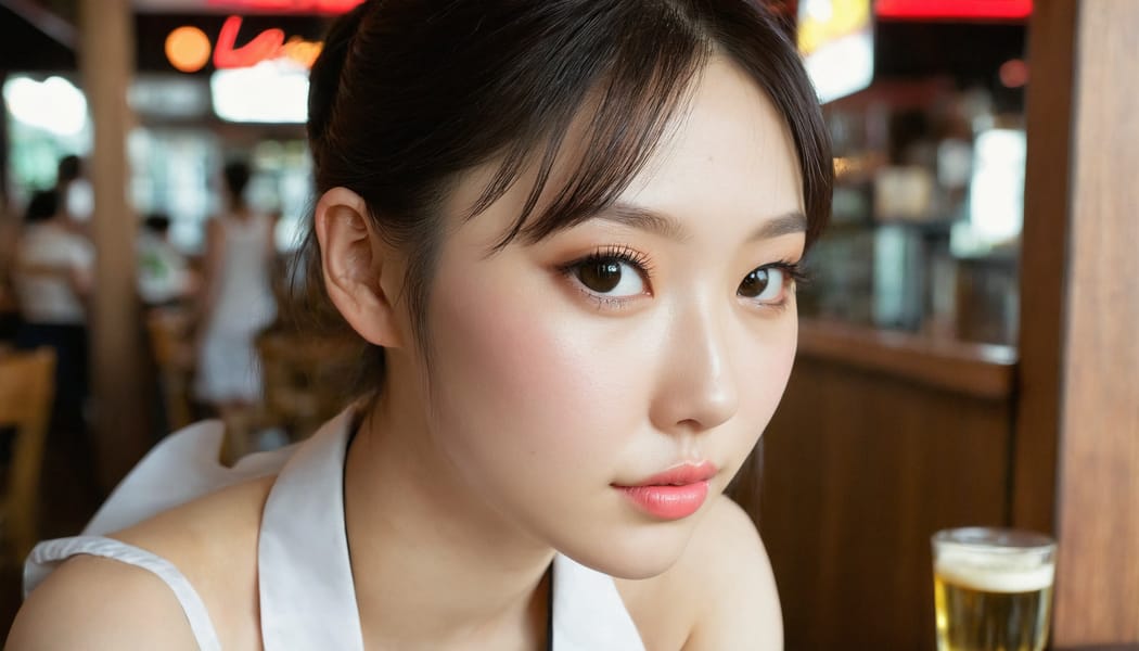 Tags: 21872187, SDXL
{"3": {"inputs": {"seed": 963066537056937, "steps": 64, "cfg": 5.15, "sampler_name": "dpmpp_2m", "scheduler": "karras", "denoise": 1.0, "model": ["27", 0], "positive": ["6", 0], "negative": ["7", 0], "latent_image": ["5", 0]}, "class_type": "KSampler"}, "4": {"inputs": {"ckpt_name": "juggernautxl.safetensors"}, "class_type": "CheckpointLoaderSimple"}, "5": {"inputs": {"width": 1344, "height": 768, "batch_size": 1}, "class_type": "EmptyLatentImage"}, "6": {"inputs": {"text": "27 year old girl, (ukrainian:0.98), (taiwanese:1.13), (pale skin:0.97), (double eyelids:1.11), (temptress:0.96), (cute:1.08), (seductive facial expression:1.10), (beautiful eyes:1.00), (detailed face:1.13), (seductive pose:1.05), (blush:1.06), (idol:1.03), (eyelashes:1.01), (sexy lips:1.02), (slim:1.05), (in a seductive pose:1.08), (large perky breasts:1.08), (cleavage:1.03), (thigh gap:1.11), (a waitress in uniform:1.03) working at a restaurant, (candid cinema:1.00), (skin fuzz:1.03), (natural looking skin:1.07), (portra:1.09), (RAW:1.03), (soft lighting:1.01), (film:1.09), (textured skin:1.05), (detailed skin:1.09)", "clip": ["27", 1]}, "class_type": "CLIPTextEncode"}, "7": {"inputs": {"text": "(twisted:1.13), (open mouth:1.07), (bad hands:1.06), (low resolution:1.11), (worst quality:1.09), (distorted:1.11), (watermark:1.05)", "clip": ["27", 1]}, "class_type": "CLIPTextEncode"}, "8": {"inputs": {"samples": ["3", 0], "vae": ["4", 2]}, "class_type": "VAEDecode"}, "25": {"inputs": {"lora_name": "nudify_xl.safetensors", "strength_model": 0.17, "strength_clip": 0.0, "model": ["4", 0], "clip": ["4", 1]}, "class_type": "LoraLoader"}, "26": {"inputs": {"lora_name": "shirtlift_SDXL_v2.safetensors", "strength_model": 0.03, "strength_clip": 0.05, "model": ["25", 0], "clip": ["25", 1]}, "class_type": "LoraLoader"}, "27": {"inputs": {"lora_name": "PerfectEyesXL.safetensors", "strength_model": 0.15, "strength_clip": 0.13, "model": ["26", 0], "clip": ["26", 1]}, "class_type": "LoraLoader"}, "30": {"inputs": {"model_name": "4x_NMKD-Superscale-SP_178000_G.pth"}, "class_type": "UpscaleModelLoader"}, "31": {"inputs": {"upscale_model": ["30", 0], "image": ["8", 0]}, "class_type": "ImageUpscaleWithModel"}, "32": {"inputs": {"upscale_method": "lanczos", "scale_by": 0.5, "image": ["31", 0]}, "class_type": "ImageScaleBy"}, "33": {"inputs": {"pixels": ["32", 0], "vae": ["4", 2]}, "class_type": "VAEEncode"}, "34": {"inputs": {"seed": 963066537056937, "steps": 64, "cfg": 5.15, "sampler_name": "dpmpp_2m", "scheduler": "karras", "denoise": 0.3, "model": ["27", 0], "positive": ["6", 0], "negative": ["7", 0], "latent_image": ["33", 0]}, "class_type": "KSampler"}, "36": {"inputs": {"samples": ["34", 0], "vae": ["4", 2]}, "class_type": "VAEDecode"}, "39": {"inputs": {"filename_prefix": "comfyapi-1714100993250", "images": ["36", 0]}, "class_type": "SaveImage"}}