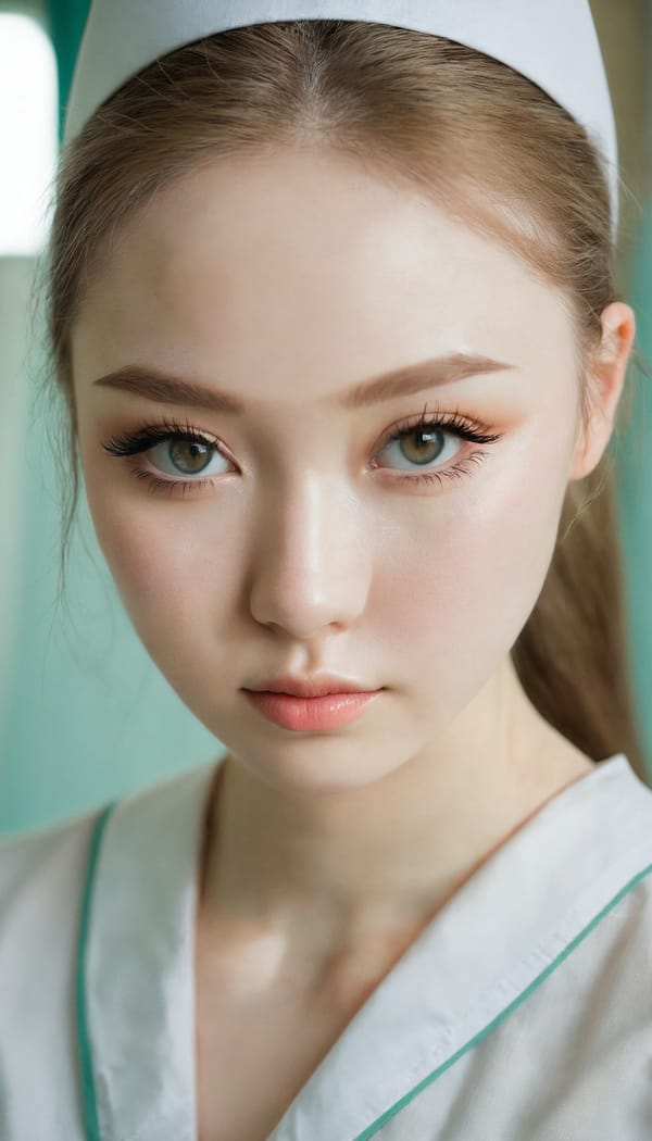 Tags: 21872187, SDXL
{"3": {"inputs": {"seed": 489971629786139, "steps": 32, "cfg": 5.79, "sampler_name": "dpmpp_2m", "scheduler": "karras", "denoise": 1.0, "model": ["27", 0], "positive": ["6", 0], "negative": ["7", 0], "latent_image": ["5", 0]}, "class_type": "KSampler"}, "4": {"inputs": {"ckpt_name": "juggernautxl.safetensors"}, "class_type": "CheckpointLoaderSimple"}, "5": {"inputs": {"width": 768, "height": 1344, "batch_size": 1}, "class_type": "EmptyLatentImage"}, "6": {"inputs": {"text": "20 year old girl, (russian:0.99), (irish:1.02), (korean:1.04), (ukrainian:1.02), (temptress:0.95), (double eyelids:1.06), (eyelashes:1.09), (seductive facial expression:1.02), (cute:0.99), (sexy lips:0.97), (seductive pose:0.98), (pale skin:1.07), (beautiful eyes:1.06), (slim:1.12), (detailed face:1.00), (idol:1.00), (blush:0.99), (in a seductive pose:1.02), (large perky breasts:1.01), (cleavage:1.00), (thigh gap:0.99), (nurse in uniform:1.12) working in a hospital ward, (candid cinema:1.04), (natural looking skin:1.00), (RAW:1.07), (soft lighting:1.02), (portra:1.09), (textured skin:1.03), (detailed skin:1.00), (skin fuzz:1.02), (film:1.07)", "clip": ["27", 1]}, "class_type": "CLIPTextEncode"}, "7": {"inputs": {"text": "(bad hands:1.10), (twisted:1.05), (watermark:1.11), (distorted:1.09), (open mouth:1.12), (worst quality:1.07), (low resolution:1.07)", "clip": ["27", 1]}, "class_type": "CLIPTextEncode"}, "8": {"inputs": {"samples": ["3", 0], "vae": ["4", 2]}, "class_type": "VAEDecode"}, "25": {"inputs": {"lora_name": "nudify_xl.safetensors", "strength_model": 0.29, "strength_clip": 0.35, "model": ["4", 0], "clip": ["4", 1]}, "class_type": "LoraLoader"}, "26": {"inputs": {"lora_name": "shirtlift_SDXL_v2.safetensors", "strength_model": 0.06, "strength_clip": 0.13, "model": ["25", 0], "clip": ["25", 1]}, "class_type": "LoraLoader"}, "27": {"inputs": {"lora_name": "PerfectEyesXL.safetensors", "strength_model": 0.14, "strength_clip": 0.15, "model": ["26", 0], "clip": ["26", 1]}, "class_type": "LoraLoader"}, "30": {"inputs": {"model_name": "4x_NMKD-Superscale-SP_178000_G.pth"}, "class_type": "UpscaleModelLoader"}, "31": {"inputs": {"upscale_model": ["30", 0], "image": ["8", 0]}, "class_type": "ImageUpscaleWithModel"}, "32": {"inputs": {"upscale_method": "lanczos", "scale_by": 0.5, "image": ["31", 0]}, "class_type": "ImageScaleBy"}, "33": {"inputs": {"pixels": ["32", 0], "vae": ["4", 2]}, "class_type": "VAEEncode"}, "34": {"inputs": {"seed": 489971629786139, "steps": 32, "cfg": 5.79, "sampler_name": "dpmpp_2m", "scheduler": "karras", "denoise": 0.3, "model": ["27", 0], "positive": ["6", 0], "negative": ["7", 0], "latent_image": ["33", 0]}, "class_type": "KSampler"}, "36": {"inputs": {"samples": ["34", 0], "vae": ["4", 2]}, "class_type": "VAEDecode"}, "39": {"inputs": {"filename_prefix": "comfyapi-1714449757845", "images": ["36", 0]}, "class_type": "SaveImage"}}