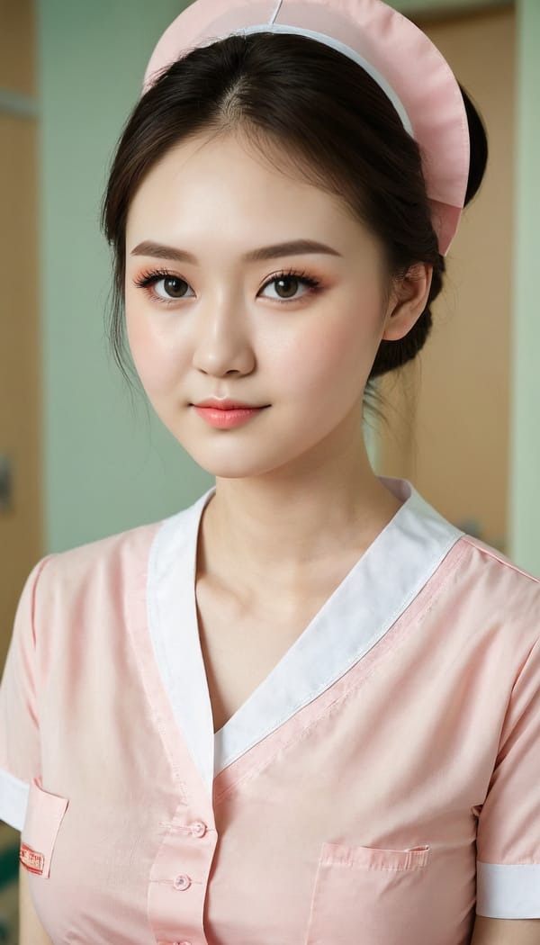 Tags: 21872187, SDXL
{"3": {"inputs": {"seed": 375903596424771, "steps": 64, "cfg": 7.91, "sampler_name": "dpmpp_2m", "scheduler": "karras", "denoise": 1.0, "model": ["27", 0], "positive": ["6", 0], "negative": ["7", 0], "latent_image": ["5", 0]}, "class_type": "KSampler"}, "4": {"inputs": {"ckpt_name": "juggernautXL_v8Rundiffusion.safetensors"}, "class_type": "CheckpointLoaderSimple"}, "5": {"inputs": {"width": 768, "height": 1344, "batch_size": 1}, "class_type": "EmptyLatentImage"}, "6": {"inputs": {"text": "18 year old girl, (russian:1.09), (chinese:1.02), (blush:1.09), (eyelashes:1.03), (detailed face:1.01), (double eyelids:0.98), (temptress:1.13), (beautiful eyes:1.14), (cute:1.04), (seductive facial expression:0.97), (seductive pose:1.11), (slim:1.06), (pale skin:1.14), (sexy lips:1.11), (idol:0.99), (in a seductive pose:1.11), (large perky breasts:1.02), (cleavage:1.13), (thigh gap:1.09), (nurse in uniform:1.12) working in a hospital ward, (RAW:1.02), (skin fuzz:1.01), (detailed skin:1.06), (film:1.02), (textured skin:1.04), (candid cinema:1.09), (natural looking skin:1.09), (portra:1.08), (soft lighting:1.06)", "clip": ["27", 1]}, "class_type": "CLIPTextEncode"}, "7": {"inputs": {"text": "(bad hands:1.13), (twisted:1.08), (distorted:1.11), (watermark:1.05), (open mouth:1.14), (worst quality:1.05), (low resolution:1.05)", "clip": ["27", 1]}, "class_type": "CLIPTextEncode"}, "8": {"inputs": {"samples": ["3", 0], "vae": ["4", 2]}, "class_type": "VAEDecode"}, "25": {"inputs": {"lora_name": "nudify_xl.safetensors", "strength_model": 0.18, "strength_clip": 0.09, "model": ["4", 0], "clip": ["4", 1]}, "class_type": "LoraLoader"}, "26": {"inputs": {"lora_name": "shirtlift_SDXL_v2.safetensors", "strength_model": 0.09, "strength_clip": 0.0, "model": ["25", 0], "clip": ["25", 1]}, "class_type": "LoraLoader"}, "27": {"inputs": {"lora_name": "PerfectEyesXL.safetensors", "strength_model": 0.15, "strength_clip": 0.02, "model": ["26", 0], "clip": ["26", 1]}, "class_type": "LoraLoader"}, "30": {"inputs": {"model_name": "4x_NMKD-Superscale-SP_178000_G.pth"}, "class_type": "UpscaleModelLoader"}, "31": {"inputs": {"upscale_model": ["30", 0], "image": ["8", 0]}, "class_type": "ImageUpscaleWithModel"}, "32": {"inputs": {"upscale_method": "lanczos", "scale_by": 0.5, "image": ["31", 0]}, "class_type": "ImageScaleBy"}, "33": {"inputs": {"pixels": ["32", 0], "vae": ["4", 2]}, "class_type": "VAEEncode"}, "34": {"inputs": {"seed": 375903596424771, "steps": 64, "cfg": 7.91, "sampler_name": "dpmpp_2m", "scheduler": "karras", "denoise": 0.3, "model": ["27", 0], "positive": ["6", 0], "negative": ["7", 0], "latent_image": ["33", 0]}, "class_type": "KSampler"}, "36": {"inputs": {"samples": ["34", 0], "vae": ["4", 2]}, "class_type": "VAEDecode"}, "39": {"inputs": {"filename_prefix": "comfyapi-1707689728299", "images": ["36", 0]}, "class_type": "SaveImage"}}