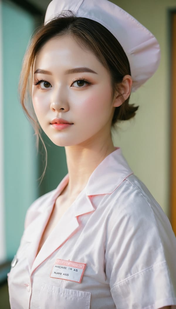 Tags: 21872187, SDXL
{"3": {"inputs": {"seed": 164463800081139, "steps": 64, "cfg": 7.39, "sampler_name": "dpmpp_2m", "scheduler": "karras", "denoise": 1.0, "model": ["27", 0], "positive": ["6", 0], "negative": ["7", 0], "latent_image": ["5", 0]}, "class_type": "KSampler"}, "4": {"inputs": {"ckpt_name": "juggernautxl.safetensors"}, "class_type": "CheckpointLoaderSimple"}, "5": {"inputs": {"width": 768, "height": 1344, "batch_size": 1}, "class_type": "EmptyLatentImage"}, "6": {"inputs": {"text": "27 year old girl, (slim:0.97), (double eyelids:1.01), (blush:1.07), (seductive facial expression:1.00), (pale skin:1.12), (eyelashes:1.03), (idol:1.14), (temptress:1.13), (seductive pose:1.09), (detailed face:0.99), (sexy lips:0.95), (cute:1.11), (on all fours:1.14), (spreading ass cheeks:1.04), (from behind:0.99), (backboob:1.14), (nurse in uniform:1.14) working in a hospital ward, (natural looking skin:1.08), (detailed skin:1.01), (skin fuzz:1.04), (portra:1.09), (soft lighting:1.01), (candid cinema:1.03), (textured skin:1.01), (RAW:1.01), (film:1.03)", "clip": ["27", 1]}, "class_type": "CLIPTextEncode"}, "7": {"inputs": {"text": "(twisted:1.05), (bad hands:1.06), (low resolution:1.12), (open mouth:1.09), (worst quality:1.06), (distorted:1.11), (watermark:1.13)", "clip": ["27", 1]}, "class_type": "CLIPTextEncode"}, "8": {"inputs": {"samples": ["3", 0], "vae": ["4", 2]}, "class_type": "VAEDecode"}, "25": {"inputs": {"lora_name": "nudify_xl.safetensors", "strength_model": 0.11, "strength_clip": 0.26, "model": ["4", 0], "clip": ["4", 1]}, "class_type": "LoraLoader"}, "26": {"inputs": {"lora_name": "shirtlift_SDXL_v2.safetensors", "strength_model": 0.03, "strength_clip": 0.06, "model": ["25", 0], "clip": ["25", 1]}, "class_type": "LoraLoader"}, "27": {"inputs": {"lora_name": "PerfectEyesXL.safetensors", "strength_model": 0.11, "strength_clip": 0.07, "model": ["26", 0], "clip": ["26", 1]}, "class_type": "LoraLoader"}, "30": {"inputs": {"model_name": "4x_NMKD-Superscale-SP_178000_G.pth"}, "class_type": "UpscaleModelLoader"}, "31": {"inputs": {"upscale_model": ["30", 0], "image": ["8", 0]}, "class_type": "ImageUpscaleWithModel"}, "32": {"inputs": {"upscale_method": "lanczos", "scale_by": 0.5, "image": ["31", 0]}, "class_type": "ImageScaleBy"}, "33": {"inputs": {"pixels": ["32", 0], "vae": ["4", 2]}, "class_type": "VAEEncode"}, "34": {"inputs": {"seed": 164463800081139, "steps": 64, "cfg": 7.39, "sampler_name": "dpmpp_2m", "scheduler": "karras", "denoise": 0.3, "model": ["27", 0], "positive": ["6", 0], "negative": ["7", 0], "latent_image": ["33", 0]}, "class_type": "KSampler"}, "36": {"inputs": {"samples": ["34", 0], "vae": ["4", 2]}, "class_type": "VAEDecode"}, "39": {"inputs": {"filename_prefix": "comfyapi-1735052424499", "images": ["36", 0]}, "class_type": "SaveImage"}}