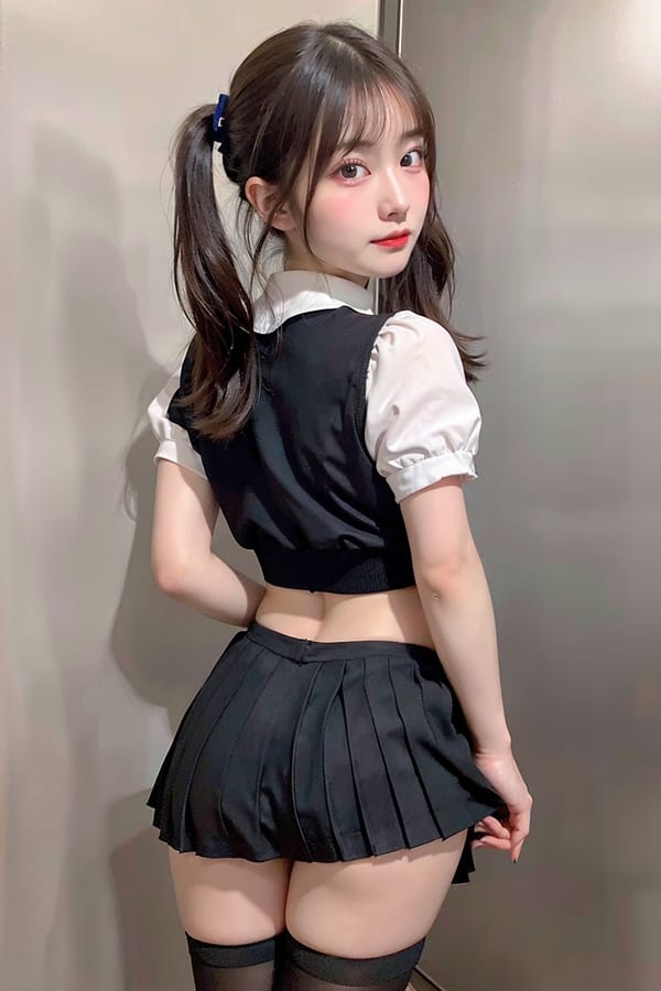 Tags: 21872187
<lora:mix4:0.41>, <lora:JapaneseDollLikeness_v15:0.72>, <lora:taiwanDollLikeness_v20:0.25>, maid cafe, stockings, (maid costume:0.97), choker, bowtie, headband, (pleated skirt:1.14), <lora:Mooning:0.40>, <lora:Addams:0.31>, ass, from behind, clothes pull, looking back, pants pull, anus, pussy, undressing, extremely detailed eyes, extremely detailed face, cute, sexy lips, eyelashes, pale skin, perky breasts, full body portrait, 4K, best quality, (thigh gap:0.92), blush, delicate and beautiful girl, solo, (stunningly attractive:1.16), (dramatic:1.04)
Negative prompt: paintings, anime, (worst quality:2.18)
Steps: 64, Sampler: DPM++ 2M Karras, CFG scale: 5.74, Seed: 8505358, Size: 512x768, Model hash: fc2511737a, Model: chilloutmix_NiPrunedFp32Fix, Seed resize from: -1x-1, Denoising strength: 0.4, Version: v1.2.1, Hires upscale: 2.0, Hires steps: 32, Hires upscaler: ESRGAN_4x