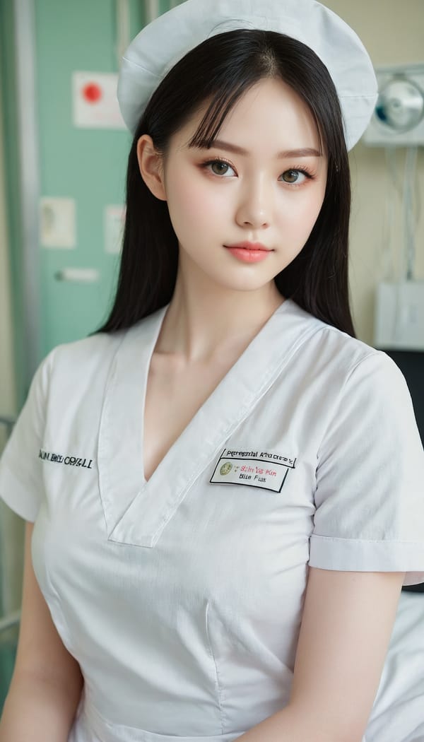 Tags: 21872187, SDXL
{"3": {"inputs": {"seed": 301517208939784, "steps": 32, "cfg": 5.77, "sampler_name": "dpmpp_2m", "scheduler": "karras", "denoise": 1.0, "model": ["27", 0], "positive": ["6", 0], "negative": ["7", 0], "latent_image": ["5", 0]}, "class_type": "KSampler"}, "4": {"inputs": {"ckpt_name": "juggernautxl.safetensors"}, "class_type": "CheckpointLoaderSimple"}, "5": {"inputs": {"width": 768, "height": 1344, "batch_size": 1}, "class_type": "EmptyLatentImage"}, "6": {"inputs": {"text": "19 year old girl, (double eyelids:0.99), (seductive pose:1.12), (idol:1.14), (pale skin:1.14), (slim:1.08), (eyelashes:1.02), (beautiful eyes:1.14), (temptress:1.13), (blush:0.98), (sexy lips:1.08), (seductive facial expression:1.01), (detailed face:1.04), (cute:1.11), (in a seductive pose:1.07), (large perky breasts:1.14), (cleavage:1.03), (thigh gap:0.95), (nurse in uniform:1.08) working in a hospital ward, (skin fuzz:1.01), (portra:1.01), (RAW:1.09), (film:1.01), (candid cinema:1.08), (detailed skin:1.01), (natural looking skin:1.04), (soft lighting:1.01), (textured skin:1.05)", "clip": ["27", 1]}, "class_type": "CLIPTextEncode"}, "7": {"inputs": {"text": "(worst quality:1.13), (open mouth:1.12), (watermark:1.07), (twisted:1.09), (bad hands:1.06), (low resolution:1.05), (distorted:1.11)", "clip": ["27", 1]}, "class_type": "CLIPTextEncode"}, "8": {"inputs": {"samples": ["3", 0], "vae": ["4", 2]}, "class_type": "VAEDecode"}, "25": {"inputs": {"lora_name": "nudify_xl.safetensors", "strength_model": 0.05, "strength_clip": 0.11, "model": ["4", 0], "clip": ["4", 1]}, "class_type": "LoraLoader"}, "26": {"inputs": {"lora_name": "shirtlift_SDXL_v2.safetensors", "strength_model": 0.13, "strength_clip": 0.07, "model": ["25", 0], "clip": ["25", 1]}, "class_type": "LoraLoader"}, "27": {"inputs": {"lora_name": "PerfectEyesXL.safetensors", "strength_model": 0.01, "strength_clip": 0.09, "model": ["26", 0], "clip": ["26", 1]}, "class_type": "LoraLoader"}, "30": {"inputs": {"model_name": "4x_NMKD-Superscale-SP_178000_G.pth"}, "class_type": "UpscaleModelLoader"}, "31": {"inputs": {"upscale_model": ["30", 0], "image": ["8", 0]}, "class_type": "ImageUpscaleWithModel"}, "32": {"inputs": {"upscale_method": "lanczos", "scale_by": 0.5, "image": ["31", 0]}, "class_type": "ImageScaleBy"}, "33": {"inputs": {"pixels": ["32", 0], "vae": ["4", 2]}, "class_type": "VAEEncode"}, "34": {"inputs": {"seed": 301517208939784, "steps": 32, "cfg": 5.77, "sampler_name": "dpmpp_2m", "scheduler": "karras", "denoise": 0.3, "model": ["27", 0], "positive": ["6", 0], "negative": ["7", 0], "latent_image": ["33", 0]}, "class_type": "KSampler"}, "36": {"inputs": {"samples": ["34", 0], "vae": ["4", 2]}, "class_type": "VAEDecode"}, "39": {"inputs": {"filename_prefix": "comfyapi-1717477855166", "images": ["36", 0]}, "class_type": "SaveImage"}}