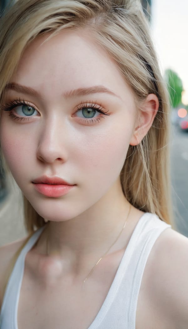 Tags: 21872187, SDXL
{"3": {"inputs": {"seed": 436224460947108, "steps": 64, "cfg": 5.79, "sampler_name": "dpmpp_2m", "scheduler": "karras", "denoise": 1.0, "model": ["27", 0], "positive": ["6", 0], "negative": ["7", 0], "latent_image": ["5", 0]}, "class_type": "KSampler"}, "4": {"inputs": {"ckpt_name": "juggernautxl.safetensors"}, "class_type": "CheckpointLoaderSimple"}, "5": {"inputs": {"width": 768, "height": 1344, "batch_size": 1}, "class_type": "EmptyLatentImage"}, "6": {"inputs": {"text": "18 year old girl, (cute:1.14), (pale skin:1.08), (eyelashes:1.13), (slim:1.04), (idol:0.98), (sexy lips:1.12), (beautiful eyes:1.04), (detailed face:0.99), (double eyelids:1.11), (blush:0.97), (seductive pose:1.03), (seductive facial expression:1.10), (temptress:1.12), (perky ass:1.12), (exposed ass:1.11), (looking back:1.03), (sexy ass:1.02), (thigh gap:0.98), (white tanktop:0.99), busy street, (portra:1.09), (natural looking skin:1.01), (detailed skin:1.09), (RAW:1.09), (skin fuzz:1.06), (textured skin:1.04), (soft lighting:1.02), (candid cinema:1.06), (film:1.06)", "clip": ["27", 1]}, "class_type": "CLIPTextEncode"}, "7": {"inputs": {"text": "(worst quality:1.12), (bad hands:1.12), (twisted:1.14), (open mouth:1.07), (distorted:1.11), (watermark:1.06), (low resolution:1.10)", "clip": ["27", 1]}, "class_type": "CLIPTextEncode"}, "8": {"inputs": {"samples": ["3", 0], "vae": ["4", 2]}, "class_type": "VAEDecode"}, "25": {"inputs": {"lora_name": "nudify_xl.safetensors", "strength_model": 0.09, "strength_clip": 0.03, "model": ["4", 0], "clip": ["4", 1]}, "class_type": "LoraLoader"}, "26": {"inputs": {"lora_name": "shirtlift_SDXL_v2.safetensors", "strength_model": 0.11, "strength_clip": 0.04, "model": ["25", 0], "clip": ["25", 1]}, "class_type": "LoraLoader"}, "27": {"inputs": {"lora_name": "PerfectEyesXL.safetensors", "strength_model": 0.04, "strength_clip": 0.01, "model": ["26", 0], "clip": ["26", 1]}, "class_type": "LoraLoader"}, "30": {"inputs": {"model_name": "4x_NMKD-Superscale-SP_178000_G.pth"}, "class_type": "UpscaleModelLoader"}, "31": {"inputs": {"upscale_model": ["30", 0], "image": ["8", 0]}, "class_type": "ImageUpscaleWithModel"}, "32": {"inputs": {"upscale_method": "lanczos", "scale_by": 0.5, "image": ["31", 0]}, "class_type": "ImageScaleBy"}, "33": {"inputs": {"pixels": ["32", 0], "vae": ["4", 2]}, "class_type": "VAEEncode"}, "34": {"inputs": {"seed": 436224460947108, "steps": 64, "cfg": 5.79, "sampler_name": "dpmpp_2m", "scheduler": "karras", "denoise": 0.3, "model": ["27", 0], "positive": ["6", 0], "negative": ["7", 0], "latent_image": ["33", 0]}, "class_type": "KSampler"}, "36": {"inputs": {"samples": ["34", 0], "vae": ["4", 2]}, "class_type": "VAEDecode"}, "39": {"inputs": {"filename_prefix": "comfyapi-1726439355335", "images": ["36", 0]}, "class_type": "SaveImage"}}