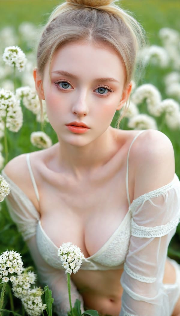 Tags: 21872187, SDXL
{"3": {"inputs": {"seed": 377956001199899, "steps": 64, "cfg": 7.64, "sampler_name": "dpmpp_2m", "scheduler": "karras", "denoise": 1.0, "model": ["27", 0], "positive": ["6", 0], "negative": ["7", 0], "latent_image": ["5", 0]}, "class_type": "KSampler"}, "4": {"inputs": {"ckpt_name": "leosamsHelloworldSDXL_helloworldSDXL32DPO.safetensors"}, "class_type": "CheckpointLoaderSimple"}, "5": {"inputs": {"width": 768, "height": 1344, "batch_size": 1}, "class_type": "EmptyLatentImage"}, "6": {"inputs": {"text": "18 year old girl, (ukrainian:1.14), (eyelashes:1.11), (cute:1.11), (seductive facial expression:1.05), (beautiful eyes:1.05), (double eyelids:1.00), (sexy lips:0.96), (pale skin:1.13), (detailed face:1.08), (seductive pose:1.12), (slim:1.09), (temptress:1.14), (blush:1.01), (idol:1.13), (in a seductive pose:1.09), (large perky breasts:1.00), (cleavage:1.04), (thigh gap:0.98), wearing (translucent clothes:1.11) on a flower field, (skin fuzz:1.04), (portra:1.05), (textured skin:1.07), (candid cinema:1.05), (detailed skin:1.08), (RAW:1.03), (film:1.07), (natural looking skin:1.05), (soft lighting:1.07)", "clip": ["27", 1]}, "class_type": "CLIPTextEncode"}, "7": {"inputs": {"text": "(watermark:1.11), (low resolution:1.05), (distorted:1.05), (twisted:1.05), (bad hands:1.12), (worst quality:1.06), (open mouth:1.10)", "clip": ["27", 1]}, "class_type": "CLIPTextEncode"}, "8": {"inputs": {"samples": ["3", 0], "vae": ["4", 2]}, "class_type": "VAEDecode"}, "25": {"inputs": {"lora_name": "nudify_xl.safetensors", "strength_model": 0.18, "strength_clip": 0.02, "model": ["4", 0], "clip": ["4", 1]}, "class_type": "LoraLoader"}, "26": {"inputs": {"lora_name": "shirtlift_SDXL_v2.safetensors", "strength_model": 0.06, "strength_clip": 0.05, "model": ["25", 0], "clip": ["25", 1]}, "class_type": "LoraLoader"}, "27": {"inputs": {"lora_name": "PerfectEyesXL.safetensors", "strength_model": 0.19, "strength_clip": 0.07, "model": ["26", 0], "clip": ["26", 1]}, "class_type": "LoraLoader"}, "30": {"inputs": {"model_name": "4x_NMKD-Superscale-SP_178000_G.pth"}, "class_type": "UpscaleModelLoader"}, "31": {"inputs": {"upscale_model": ["30", 0], "image": ["8", 0]}, "class_type": "ImageUpscaleWithModel"}, "32": {"inputs": {"upscale_method": "lanczos", "scale_by": 0.5, "image": ["31", 0]}, "class_type": "ImageScaleBy"}, "33": {"inputs": {"pixels": ["32", 0], "vae": ["4", 2]}, "class_type": "VAEEncode"}, "34": {"inputs": {"seed": 377956001199899, "steps": 64, "cfg": 7.64, "sampler_name": "dpmpp_2m", "scheduler": "karras", "denoise": 0.3, "model": ["27", 0], "positive": ["6", 0], "negative": ["7", 0], "latent_image": ["33", 0]}, "class_type": "KSampler"}, "36": {"inputs": {"samples": ["34", 0], "vae": ["4", 2]}, "class_type": "VAEDecode"}, "39": {"inputs": {"filename_prefix": "comfyapi-1707861078268", "images": ["36", 0]}, "class_type": "SaveImage"}}