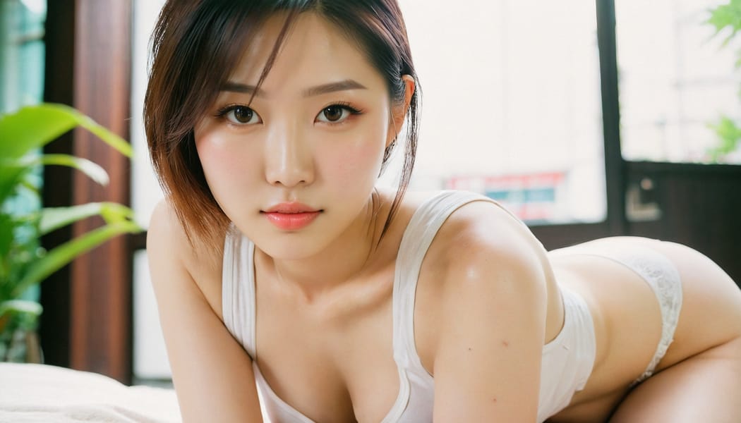 Tags: 21872187, SDXL
{"3": {"inputs": {"seed": 498451488493767, "steps": 64, "cfg": 7.92, "sampler_name": "dpmpp_2m", "scheduler": "karras", "denoise": 1.0, "model": ["27", 0], "positive": ["6", 0], "negative": ["7", 0], "latent_image": ["5", 0]}, "class_type": "KSampler"}, "4": {"inputs": {"ckpt_name": "juggernautxl.safetensors"}, "class_type": "CheckpointLoaderSimple"}, "5": {"inputs": {"width": 1344, "height": 768, "batch_size": 1}, "class_type": "EmptyLatentImage"}, "6": {"inputs": {"text": "24 year old girl, (taiwanese:0.98), (chinese:0.99), (sexy lips:1.03), (double eyelids:1.03), (seductive facial expression:0.97), (beautiful eyes:1.09), (pale skin:1.12), (cute:1.13), (detailed face:1.05), (temptress:1.09), (seductive pose:1.14), (slim:1.02), (blush:0.96), (on all fours:1.12), (spreading ass cheeks:1.01), (from behind:1.11), (backboob:1.13), (white tanktop:1.01), busy street, (detailed skin:1.02), (RAW:1.04), (textured skin:1.07), (portra:1.09), (natural looking skin:1.03), (film:1.05), (candid cinema:1.05), (skin fuzz:1.00), (soft lighting:1.02)", "clip": ["27", 1]}, "class_type": "CLIPTextEncode"}, "7": {"inputs": {"text": "(distorted:1.13), (worst quality:1.08), (open mouth:1.05), (low resolution:1.10), (twisted:1.06), (bad hands:1.12), (watermark:1.12)", "clip": ["27", 1]}, "class_type": "CLIPTextEncode"}, "8": {"inputs": {"samples": ["3", 0], "vae": ["4", 2]}, "class_type": "VAEDecode"}, "25": {"inputs": {"lora_name": "nudify_xl.safetensors", "strength_model": 0.17, "strength_clip": 0.23, "model": ["4", 0], "clip": ["4", 1]}, "class_type": "LoraLoader"}, "26": {"inputs": {"lora_name": "shirtlift_SDXL_v2.safetensors", "strength_model": 0.18, "strength_clip": 0.08, "model": ["25", 0], "clip": ["25", 1]}, "class_type": "LoraLoader"}, "27": {"inputs": {"lora_name": "PerfectEyesXL.safetensors", "strength_model": 0.1, "strength_clip": 0.01, "model": ["26", 0], "clip": ["26", 1]}, "class_type": "LoraLoader"}, "30": {"inputs": {"model_name": "4x_NMKD-Superscale-SP_178000_G.pth"}, "class_type": "UpscaleModelLoader"}, "31": {"inputs": {"upscale_model": ["30", 0], "image": ["8", 0]}, "class_type": "ImageUpscaleWithModel"}, "32": {"inputs": {"upscale_method": "lanczos", "scale_by": 0.5, "image": ["31", 0]}, "class_type": "ImageScaleBy"}, "33": {"inputs": {"pixels": ["32", 0], "vae": ["4", 2]}, "class_type": "VAEEncode"}, "34": {"inputs": {"seed": 498451488493767, "steps": 64, "cfg": 7.92, "sampler_name": "dpmpp_2m", "scheduler": "karras", "denoise": 0.3, "model": ["27", 0], "positive": ["6", 0], "negative": ["7", 0], "latent_image": ["33", 0]}, "class_type": "KSampler"}, "36": {"inputs": {"samples": ["34", 0], "vae": ["4", 2]}, "class_type": "VAEDecode"}, "39": {"inputs": {"filename_prefix": "comfyapi-1726315518956", "images": ["36", 0]}, "class_type": "SaveImage"}}