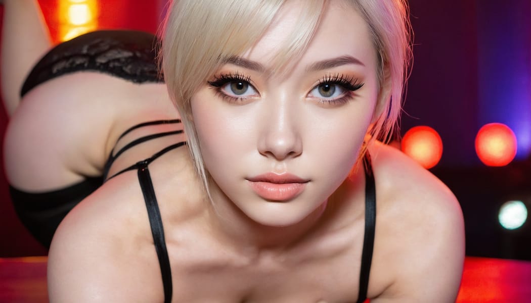 Tags: 21872187, SDXL
{"3": {"inputs": {"seed": 636507777793067, "steps": 64, "cfg": 6.32, "sampler_name": "dpmpp_2m", "scheduler": "karras", "denoise": 1.0, "model": ["27", 0], "positive": ["6", 0], "negative": ["7", 0], "latent_image": ["5", 0]}, "class_type": "KSampler"}, "4": {"inputs": {"ckpt_name": "juggernautxl.safetensors"}, "class_type": "CheckpointLoaderSimple"}, "5": {"inputs": {"width": 1344, "height": 768, "batch_size": 1}, "class_type": "EmptyLatentImage"}, "6": {"inputs": {"text": "26 year old girl, (ukrainian:0.97), (taiwanese:1.04), (russian:1.02), (slim:1.00), (beautiful eyes:1.01), (temptress:1.00), (pale skin:1.10), (double eyelids:1.05), (idol:0.95), (sexy lips:0.95), (seductive pose:1.12), (detailed face:0.99), (blush:0.95), (seductive facial expression:1.09), (cute:1.04), (eyelashes:1.06), (on all fours:1.13), (spreading ass cheeks:1.10), (from behind:1.07), (backboob:1.08), (a pole dancer:1.10) at a night club, (RAW:1.04), (natural looking skin:1.07), (detailed skin:1.01), (film:1.06), (skin fuzz:1.05), (portra:1.05), (candid cinema:1.02), (soft lighting:1.02), (textured skin:1.01)", "clip": ["27", 1]}, "class_type": "CLIPTextEncode"}, "7": {"inputs": {"text": "(low resolution:1.05), (worst quality:1.09), (open mouth:1.08), (distorted:1.11), (watermark:1.08), (twisted:1.06), (bad hands:1.11)", "clip": ["27", 1]}, "class_type": "CLIPTextEncode"}, "8": {"inputs": {"samples": ["3", 0], "vae": ["4", 2]}, "class_type": "VAEDecode"}, "25": {"inputs": {"lora_name": "nudify_xl.safetensors", "strength_model": 0.23, "strength_clip": 0.0, "model": ["4", 0], "clip": ["4", 1]}, "class_type": "LoraLoader"}, "26": {"inputs": {"lora_name": "shirtlift_SDXL_v2.safetensors", "strength_model": 0.06, "strength_clip": 0.17, "model": ["25", 0], "clip": ["25", 1]}, "class_type": "LoraLoader"}, "27": {"inputs": {"lora_name": "PerfectEyesXL.safetensors", "strength_model": 0.03, "strength_clip": 0.14, "model": ["26", 0], "clip": ["26", 1]}, "class_type": "LoraLoader"}, "30": {"inputs": {"model_name": "4x_NMKD-Superscale-SP_178000_G.pth"}, "class_type": "UpscaleModelLoader"}, "31": {"inputs": {"upscale_model": ["30", 0], "image": ["8", 0]}, "class_type": "ImageUpscaleWithModel"}, "32": {"inputs": {"upscale_method": "lanczos", "scale_by": 0.5, "image": ["31", 0]}, "class_type": "ImageScaleBy"}, "33": {"inputs": {"pixels": ["32", 0], "vae": ["4", 2]}, "class_type": "VAEEncode"}, "34": {"inputs": {"seed": 636507777793067, "steps": 64, "cfg": 6.32, "sampler_name": "dpmpp_2m", "scheduler": "karras", "denoise": 0.3, "model": ["27", 0], "positive": ["6", 0], "negative": ["7", 0], "latent_image": ["33", 0]}, "class_type": "KSampler"}, "36": {"inputs": {"samples": ["34", 0], "vae": ["4", 2]}, "class_type": "VAEDecode"}, "39": {"inputs": {"filename_prefix": "comfyapi-1728310907274", "images": ["36", 0]}, "class_type": "SaveImage"}}